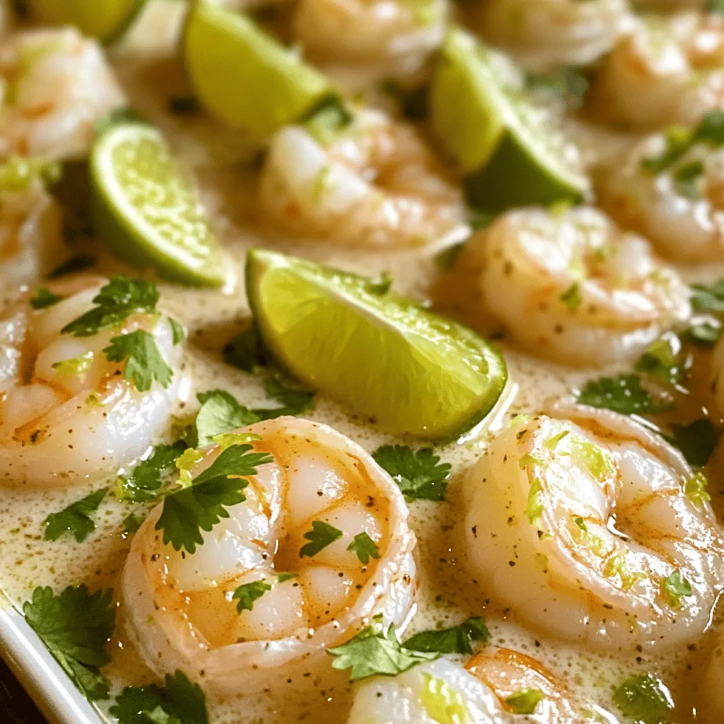 Cooking coconut lime shrimp is simple and fun. Here’s what you need:
