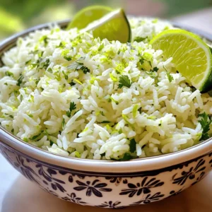 - 1 cup basmati rice - 2 cups vegetable broth (or water) - 1 tablespoon olive oil - 1 lime (zested and juiced) - 1/2 cup fresh cilantro, chopped - 1/2 teaspoon garlic powder - 1/4 teaspoon cumin - Salt to taste - Additional herbs (parsley or green onions) - Spices (paprika or chili flakes) - Tacos - Grilled chicken or fish - Black beans Gather these ingredients to make the zesty cilantro lime rice. Start with the basmati rice. It gives us a nice fluffy texture. Use vegetable broth for rich flavor, or water if you prefer. The olive oil adds a bit of richness. The lime zest and juice deliver a bright taste. Cilantro provides freshness, while garlic powder and cumin add depth. You can adjust salt to your liking. For optional ingredients, consider fresh herbs like parsley or green onions. They can add more layers of flavor. Spices such as paprika or chili flakes can bring some heat. Pair this dish with tacos for a fun meal. Grilled chicken or fish also works great. Lastly, serve it alongside black beans for a hearty touch. If you want to make it a full meal, check the full recipe for more guidance. - Rinse the basmati rice and remove excess starch. - Heat olive oil and toast the rice. To start, rinse the basmati rice under cold water. This step is key. It removes the extra starch that can make your rice sticky. Rinsing helps the grains stay fluffy. Next, heat one tablespoon of olive oil in a medium saucepan over medium heat. When the oil is warm, add the rinsed rice. Sauté the rice for about 2-3 minutes. Stir it gently so it toasts evenly without burning. This step adds a nice depth of flavor. - Boil the vegetable broth (or water). - Cover and simmer until the rice is tender. Now, pour in two cups of vegetable broth or water. This will create the perfect base for the rice. Bring the mixture to a boil. Once it starts bubbling, reduce the heat to low. Cover the saucepan tightly and let it simmer for about 15 minutes. Wait patiently while the rice absorbs the liquid and becomes tender. - Fluff rice and mix with lime, cilantro, and spices. - Serve in a decorative bowl for presentation. After the cooking time, turn off the heat. Let the rice sit, covered, for another 5 minutes. This steaming step helps the rice get even fluffier. After that, fluff the rice with a fork. Add the lime zest, lime juice, chopped cilantro, garlic powder, cumin, and salt to taste. Mix gently to combine all the flavors. For a beautiful presentation, serve the zesty cilantro lime rice in a decorative bowl. Top it with some cilantro leaves and lime wedges for a pop of color. Enjoy this dish with your favorite meals. For the full recipe, check the recipe section above. - Rinsing rice is key. It removes extra starch. This helps the rice stay fluffy. - Use a medium saucepan for even cooking. Heat the olive oil before adding the rice. Toasting the rice adds flavor and texture. - Adjust lime and cilantro to fit your taste. Add more lime for tang. Use less if you prefer it milder. - Get creative with spices. A pinch of chili flakes adds heat. Cumin brings warmth, while garlic powder adds depth. - Serve your rice in a bright bowl. It makes meals pop and look fresh. - Garnish with extra cilantro leaves and lime wedges. A sprinkle of lime zest adds color. It makes your dish look tasty and fun. {{image_2}} You can swap out the basmati rice for brown rice. Brown rice has more fiber and a nutty taste. Just remember, it takes longer to cook. You will need to adjust the liquid amount and cooking time. For the broth, you can use chicken broth instead of vegetable broth. If you don't have broth, plain water works too. Each option changes the flavor, so choose what you like best. Want some heat? Add diced jalapeños to your rice. Start with one jalapeño and taste as you go. You can always add more if you want it spicier. If you're feeling adventurous, try adding other herbs. Mint or basil can enhance the flavor. These herbs give a fresh twist to the dish. Experiment with different combinations to find what you enjoy. You can serve this rice cold as a rice salad. Just let it cool and mix in some chopped veggies. It makes a great side dish for summer meals. Another fun way is to stuff the rice in burritos. It pairs well with grilled proteins like chicken or shrimp. This adds a zesty kick to your favorite wraps. To keep zesty cilantro lime rice fresh, store it in the fridge. Place the rice in an airtight container. This helps prevent moisture loss and keeps it flavorful. It's best to refrigerate leftovers within two hours of cooking. You can enjoy it for up to four days. When reheating, you want to keep the rice moist. The microwave is quick but can dry it out. Add a splash of water before covering the bowl. Heat in short bursts, stirring in between. The stovetop works well too. Just add a bit of water in a pan. Heat on low, stirring gently until warm. Yes, you can freeze zesty cilantro lime rice! First, let it cool completely. Then, pack the rice into freezer-safe bags or containers. Remove as much air as possible. This keeps it from getting freezer burn. For thawing, place it in the fridge overnight. You can also microwave it directly from the freezer, adding some water to keep it moist. It takes about 30 minutes to make zesty cilantro lime rice. You will spend 10 minutes on prep and 20 minutes cooking. This simple breakdown makes it easy to fit into your meal plan. Yes, this recipe is vegan! All the ingredients are plant-based. You can use vegetable broth or water for cooking the rice. This makes it a great choice for everyone. Zesty cilantro lime rice goes well with many dishes. Here are some ideas: - Tacos - Grilled chicken or fish - Black beans - Fajitas - Stir-fried veggies These pairings enhance the flavors of the rice and create a tasty meal. Yes, you can use other rice types. Here are some options: - Brown rice (add extra cooking time) - Jasmine rice (similar cooking time) - Quinoa for a gluten-free option Each rice has its own flavor and texture, so try what you like best! If your rice tastes too sour, try these tips: - Add a pinch of sugar. - Mix in more rice to balance flavors. - Use less lime juice next time. These adjustments help you find the perfect taste for your dish. This blog post covers how to make zesty cilantro lime rice. You need simple ingredients like basmati rice, vegetable broth, and lime. I shared easy step-by-step instructions for cooking and serving. You can also tweak flavors and use tips for perfecting your dish. Remember, prep and storage matter too. Try new ingredients and pair it well with tacos or grilled meats. With these methods, you can enjoy a tasty side dish that enhances any meal. Enjoy cooking and experimenting in your kitchen!
