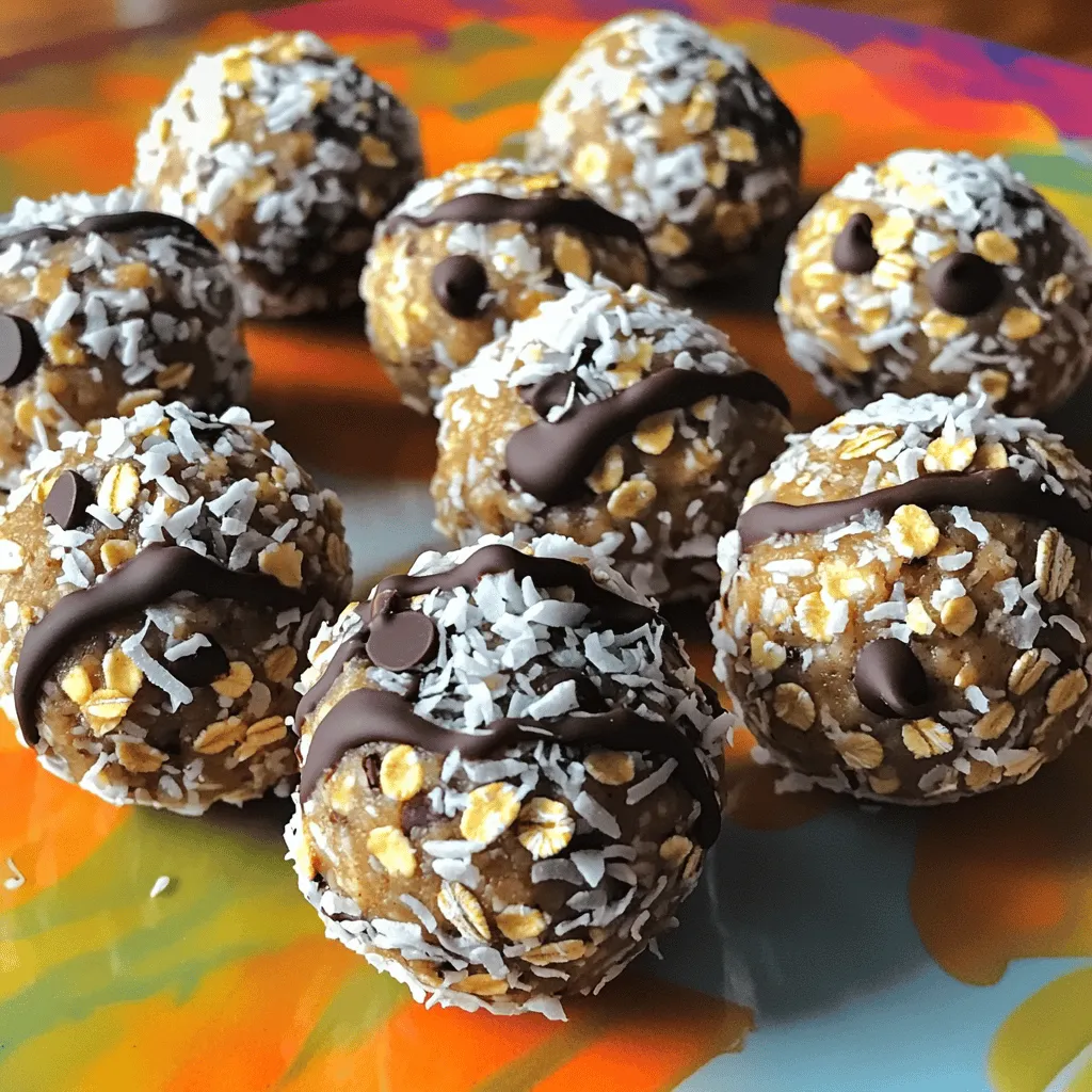 To make Peanut Butter Bliss Balls, you will need the following ingredients: - 1 cup natural peanut butter (creamy or crunchy) - 1/2 cup rolled oats - 1/4 cup honey or maple syrup - 1/4 cup ground flaxseed - 1/2 cup dark chocolate chips or cacao nibs - 1/4 teaspoon sea salt - 1 teaspoon vanilla extract - Optional: 1/4 cup shredded coconut for rolling These ingredients come together to create a snack that is not only tasty but also satisfying. You can add fun flavors to your bliss balls. Consider these options: - Chopped nuts: walnuts or almonds add crunch. - Dried fruits: raisins or cranberries bring sweetness. - Spices: a dash of cinnamon or nutmeg adds warmth. Feel free to mix and match these add-ins based on your taste. Each ingredient has its own health perks: - Peanut butter: Provides protein and healthy fats for energy. - Rolled oats: They add fiber, which helps digestion. - Flaxseed: This superfood is rich in omega-3 fatty acids. - Dark chocolate: It offers antioxidants and improves mood. Using these ingredients makes your bliss balls not only delicious but also nutritious. With the full recipe, you can easily whip up these delightful snacks at home! To make these tasty Peanut Butter Bliss Balls, start with simple steps. First, grab a large mixing bowl. Add 1 cup of natural peanut butter and 1/4 cup of honey or maple syrup. Mix these until they blend well. Next, add 1/2 cup of rolled oats, 1/4 cup of ground flaxseed, and 1/4 teaspoon of sea salt. Don't forget 1 teaspoon of vanilla extract! Stir everything until it forms a thick mix. Now, gently fold in 1/2 cup of dark chocolate chips or cacao nibs. Using your hands, scoop out about 1 tablespoon of this mix and roll it into a ball. Do this until you use all the mix. If you like, roll each ball in shredded coconut for extra flavor. Place them on a parchment-lined baking sheet or plate. Refrigerate these bliss balls for at least 30 minutes. This helps the flavors mix and the texture firm up. For the best texture, don’t rush the mixing. Make sure every ingredient blends well. If the mix feels too sticky, add a bit more rolled oats. If it's too dry, a splash of honey or maple syrup can help. Properly chilling the balls is key. This step helps them hold their shape when you serve them. Always roll the balls tightly to keep them from falling apart. I find that watching someone make these bliss balls can be very helpful. Look for videos online that show the process. Images can guide you, too. They help you see what each step should look like. Having these visuals can make cooking more fun and less stressful. Enjoy your cooking journey! Making Peanut Butter Bliss Balls is simple. Use a large bowl to mix all your ingredients. To save time, measure everything first. You can even use a cookie scoop to shape the balls. This tool helps keep them uniform in size. If the mixture feels sticky, wet your hands a bit. This makes rolling easier. For the best taste, choose natural peanut butter. The creaminess adds a rich texture. If you like a crunch, go for crunchy peanut butter. Adding a pinch of sea salt enhances the sweetness. Try different sweeteners too. Honey brings a floral note, while maple syrup adds a warm flavor. You can also add spices like cinnamon for a twist. Avoid using old ingredients. Fresh oats and nut butter make a big difference. Don’t skip the refrigeration step. Chilling helps the balls firm up and taste better. If they fall apart, your mix may be too dry. Add a bit more peanut butter or honey. Lastly, don’t rush the rolling process. Take your time to ensure each ball is well-formed. These tips will help you create Peanut Butter Bliss Balls that are easy to make and packed with flavor. For the complete recipe, refer to the Full Recipe section. {{image_2}} To make chocolate peanut butter bliss balls, simply add cocoa powder. Use 1/4 cup of cocoa powder in place of some oats. This gives a rich chocolate flavor. You can also mix in dark chocolate chips. They add sweetness and texture. Follow the same steps from the full recipe. Roll them into balls and enjoy a chocolate treat! For nut-free bliss balls, use sunbutter or soy nut butter. Both are great substitutes. You can keep the rest of the recipe the same. If you want vegan options, swap honey for maple syrup. This keeps it plant-based and sweet. Just make sure to check the chocolate chips. Some may not be dairy-free, so look for vegan options! You can change flavors based on the season. In fall, add pumpkin spice for a warm taste. Use 1 teaspoon of pumpkin spice in the mix. For summer, try adding dried fruit, like cranberries or apricots. They give a fruity burst and keep things fresh. Experiment with different spices and ingredients to fit your mood or holiday. To keep your Peanut Butter Bliss Balls fresh, store them in an airtight container. Place a piece of parchment paper between layers. This helps prevent them from sticking together. Store the container in the fridge. This keeps the bliss balls cool and tasty. They will stay fresh for about one week. You can also freeze these bliss balls for later. First, arrange them in a single layer on a baking sheet. Freeze them for an hour until they are firm. Then, transfer the frozen balls to an airtight container or freezer bag. Label the container with the date. Frozen bliss balls can last up to three months. When you want to enjoy them, just take out how many you need and let them thaw in the fridge. Peanut Butter Bliss Balls taste best when fresh, but they last a while. In the fridge, they stay good for about a week. If you see any signs of spoilage, like a strange smell or mold, throw them away. To enjoy them at their best, eat them within one week. You can also use the freezing method to keep them for longer. This way, you can have a tasty snack ready whenever you want! For the full recipe, check out the Peanut Butter Bliss Balls recipe. Yes, you can use other nut butters. Almond butter or cashew butter work well. Each nut butter brings its own flavor. Peanuts have a strong taste, while almonds are milder. Use what you like best! Just keep the same amount as the peanut butter in the recipe. This will help keep the texture right. To make these bliss balls gluten-free, choose gluten-free oats. Most rolled oats are fine, but check the label. This small change makes a big difference. Also, ensure that any sweeteners you use are gluten-free. Honey and maple syrup are good options. You can enjoy these treats without worry! These bliss balls are great for sharing. You can serve them on a colorful platter. Try adding a drizzle of melted chocolate for flair. They also make a perfect post-workout snack. You can enjoy them on the go or at home. For extra fun, place them in small cups or liners. Don't forget to enjoy them with friends! For the full recipe, check the section above. This post covered how to make delicious Peanut Butter Bliss Balls. You learned about the ingredients, including add-ins and their health benefits. I shared step-by-step instructions, tips for texture, and lots of variations for everyone. Remember to store your bliss balls properly for the best taste. Don't hesitate to experiment with different flavors or nut butters. Enjoy your tasty snacks and make them your own!