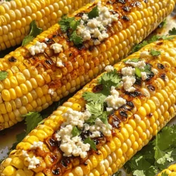 For this recipe, you need four ears of fresh corn. Choose corn that feels firm. The husk should be bright green and tightly wrapped. Fresh corn has a sweet taste that shines when grilled. The magic happens with the spices. You will need: - 3 tablespoons butter, melted - 1 teaspoon chili powder - 1 teaspoon garlic powder - 1 teaspoon ground cumin - Juice of 2 limes - Salt to taste These spices add bold flavors to the corn. The butter helps the spices stick and brings richness. Lime juice adds a fresh zing that perfectly balances the spices. For an extra touch, you can add garnishes. I recommend: - Crumbled cotija cheese (optional, for garnish) - Fresh cilantro, chopped (for garnish) Cotija cheese gives a savory bite. Chopped cilantro adds brightness and color. Use these garnishes to enhance your dish’s look and taste. You can find the full recipe for more details. First, get your grill ready. Preheat it to medium-high heat. This step helps the corn cook evenly. You want a nice sear on those kernels. Make sure the grates are clean. This way, your corn won’t stick. Give it a quick wipe if needed. Now, let’s make the chili lime butter. In a small bowl, combine these ingredients: - 3 tablespoons melted butter - 1 teaspoon chili powder - 1 teaspoon garlic powder - 1 teaspoon ground cumin - Juice of 2 limes - Salt to taste Mix them well. This butter packs a punch! It adds flavor and moisture to the corn. Set this bowl aside. You will use it soon. Next, prepare the corn. Husk the ears and remove the silk. Pat them dry with a paper towel. This helps the butter stick better. Brush each ear with the chili lime butter. Make sure to coat all sides. Now, place the corn on the grill. Close the lid and grill for about 10-12 minutes. Rotate the corn every few minutes. You want those kernels to be charred and tender. When they are done, take them off the grill. Let them cool for a bit. If you like, sprinkle some salt on top. You can also add crumbled cotija cheese. Garnish with fresh cilantro for a pop of color. For the full recipe, check out the details above. Enjoy your tasty chili lime grilled corn! To make the best chili lime grilled corn, start with fresh corn. Look for ears with bright green husks. The kernels should be plump and firm. Test them by pressing lightly. If they feel full, they are good. Sweet corn works best for this recipe. It gives a nice, natural sweetness to balance the chili flavor. You can find fresh corn at farmers' markets or grocery stores during the summer. Even cooking is key for great grilled corn. To achieve this, rotate the corn often on the grill. Every few minutes, turn each ear to get a nice char. This helps all sides cook evenly. If some spots get too dark, move the corn to a cooler spot on the grill. You can also soak the corn in water for 30 minutes before grilling. This helps keep it moist and prevents burning. If you don't have a grill, you can still enjoy this dish. Try using a stovetop grill pan. It works well and gives nice grill marks. Preheat the pan and follow the same steps as grilling. You can also roast the corn in the oven. Wrap the corn in foil and bake at 400°F for 20-25 minutes. Just remember to coat it with that tasty chili lime butter mix first. For a fun twist, you can even boil the corn and then brush it with the chili lime sauce. {{image_2}} You can change the spice mix to suit your taste. Try adding smoked paprika for a smoky flavor. If you love heat, mix in cayenne pepper. You can also add oregano for a nice herbal note. Each spice adds its own twist, making your corn unique. Instead of cotija cheese, use feta or Parmesan. Both give a salty bite. Try adding diced avocado for creaminess. A sprinkle of lime zest adds brightness and color. Fresh scallions or jalapeños can also bring an extra kick. Mix and match for fun flavors! Chili lime grilled corn pairs well with many dishes. Serve it alongside grilled chicken or steak for a hearty meal. It also complements fresh salads or tacos. For a light snack, enjoy it with a cool dip. The corn’s bold flavor makes it a crowd-pleaser at BBQs or picnics. Check out the Full Recipe for all the details! If you have leftover grilled corn, store it in an airtight container. This keeps it fresh. You can also wrap it tightly in plastic wrap. Store it in the fridge for up to three days. Make sure it is cool before you store it. To reheat grilled corn, use the microwave or grill. If using a microwave, place the corn on a plate. Heat it for about 1-2 minutes. Check if it’s hot enough. If you prefer the grill, heat it on medium for about five minutes. Turn it to heat evenly. You can freeze grilled corn for later use. First, let it cool completely. Then, wrap each ear tightly in plastic wrap. Place the wrapped corn in a freezer bag. It will last for up to three months. When you want to use it, thaw the corn in the refrigerator overnight. Grilling or microwaving can bring it back to life. For the full recipe, check out the details above. Yes, you can use frozen corn. However, fresh corn gives the best flavor and texture. If you use frozen corn, thaw it first. Drain any excess water. Grill the corn on a grill pan for even cooking. This method works well, but the taste may differ slightly. You can add more chili powder to the butter mix. A pinch of cayenne pepper will boost the heat too. You could also try adding diced jalapeños to the corn before grilling. This will give it a fresh and spicy kick. Adjust the spice level to fit your taste. Chili lime grilled corn goes great with many dishes. It pairs well with grilled chicken or fish. Tacos and burritos are also great options. You can serve it alongside a fresh salad for a light meal. This corn adds a zesty touch to any summer barbecue. For more ideas, check the Full Recipe. Grilling corn with chili lime butter creates a tasty dish anyone can enjoy. We covered fresh corn, key spices, and optional garnishes. I shared clear steps for prepping, grilling, and making chili lime butter. Remember, choose the best corn for the best flavor. Use the tips for even cooking and explore different spice mixes. Don’t forget about storage and reheating options. Now, you’re ready to make the best grilled corn! Enjoy the savory flavors at your next meal.