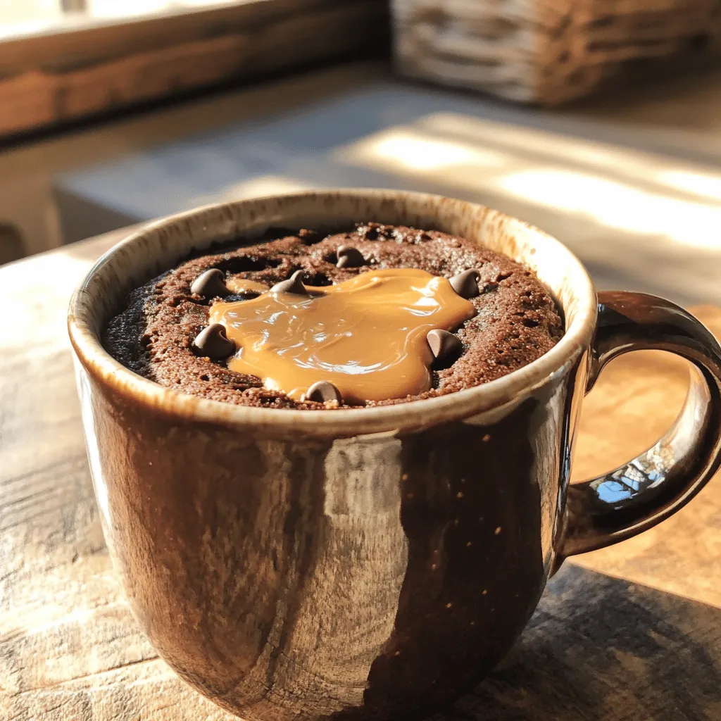 To make a vegan chocolate mug cake, you will need the following ingredients: - 4 tablespoons all-purpose flour - 4 tablespoons unsweetened cocoa powder - 4 tablespoons coconut sugar (or any sweetener of your choice) - 1/8 teaspoon baking powder - 1/8 teaspoon salt - 3 tablespoons almond milk (or any plant-based milk) - 2 tablespoons vegetable oil (or melted coconut oil) - 1/4 teaspoon vanilla extract - 2 tablespoons dairy-free chocolate chips (optional) These simple ingredients combine to create a rich, chocolatey treat in just a few minutes. The key is to mix them well to ensure a smooth batter. Each ingredient plays a role in making the cake light and fluffy. The flour gives structure, while the cocoa powder adds that deep chocolate flavor we all love. Coconut sugar brings sweetness without being too overpowering. Almond milk keeps the cake moist, and the oil helps with texture. The baking powder allows the cake to rise, while a pinch of salt enhances all the flavors. If you want to make it extra special, throw in some dairy-free chocolate chips. They melt beautifully, adding gooey pockets of chocolate. You can find the full recipe for this mug cake above. It's easy and quick, making it a perfect choice for a late-night snack or a sweet treat after dinner. Start by gathering your ingredients in a microwave-safe mug. Mix the dry ingredients first. This means you need to add: - 4 tablespoons all-purpose flour - 4 tablespoons unsweetened cocoa powder - 4 tablespoons coconut sugar - 1/8 teaspoon baking powder - 1/8 teaspoon salt Stir them well until they blend into a nice, even mix. Now, it’s time for the wet ingredients. Add: - 3 tablespoons almond milk - 2 tablespoons vegetable oil - 1/4 teaspoon vanilla extract Stir again until the batter is smooth and free of lumps. If you want a chocolatey twist, fold in 2 tablespoons of dairy-free chocolate chips. They add a nice melty surprise! Next, it’s time to cook your mug cake. Place the mug in the microwave. Set it to high and cook for 60 seconds. After that, check if the cake is done. The cake should be set but still slightly moist in the center. If it needs more time, cook it for another 10 to 15 seconds. Keep an eye on it to prevent any overflow. Once done, let the mug cake cool for a couple of minutes. This makes it easier to eat. You can enjoy it straight from the mug. For a fun twist, transfer it to a plate. Top it with a scoop of dairy-free ice cream or a drizzle of almond butter. This makes the treat even more special! For the full recipe, check out the recipe section above. Enjoy your delicious vegan chocolate mug cake! To make a great mug cake, avoid common mistakes. One big issue is overflowing. Use a large mug to give the cake room to rise. If your mug is too small, the batter will spill over. Another issue is undercooking. Start with 60 seconds in the microwave. Then, check if the cake is set. It should be firm but slightly moist in the middle. If it’s not done, add 10-15 seconds at a time until it is. Achieving the right texture is key. You want your cake to be fluffy and light. Mix the dry ingredients well before adding the wet ones. This helps avoid lumps and ensures even baking. You can easily change the flavor of your mug cake. Adding spices can enhance the taste. A sprinkle of cinnamon adds warmth. A pinch of sea salt can make the chocolate taste richer. If you want to switch up the chocolate chips, try nuts or dried fruit. Walnuts or almonds add crunch. Dried cherries or cranberries give a fruity twist. Get creative with what you have! For those who need gluten-free options, swap all-purpose flour for almond or oat flour. This keeps your cake tasty and safe for gluten-sensitive diets. If you want to change the sweetener, many options exist. You can use maple syrup or agave nectar instead of sugar. These options can bring different flavors and sweetness levels. For other diets, look for low-calorie sweeteners. They can help you enjoy this treat without the extra sugar. Check the labels to find what works best for you. For the full recipe, check out the guide above! {{image_2}} You can easily switch up your vegan chocolate mug cake with fun flavors. A mint chocolate version is a great choice. Just add a few drops of peppermint extract to your batter. This creates a refreshing twist to your sweet treat. Another tasty option is the peanut butter cup variation. Mix in a tablespoon of peanut butter with the wet ingredients. This adds a creamy texture and rich taste. You can also sprinkle some crushed peanuts on top for added crunch. If you want to share, consider making mini mug cakes. Use smaller mugs or ramekins to create individual servings. This makes it easy to enjoy with friends or family. When cooking smaller cakes, adjust your time. Start with 30 seconds, then check for doneness. These mini cakes are perfect for quick bites. Not a chocolate fan? No problem! You can make a vanilla mug cake base instead. Simply replace cocoa powder with more flour. Add a bit of cinnamon for a warm flavor. Fruit-infused vegan mug cakes are also fun. You can add mashed bananas or berries to your batter. This gives a burst of flavor and color. You can explore many variations to keep things exciting! To store your leftover vegan chocolate mug cake, let it cool first. Then, place it in an airtight container. It can stay in the fridge for about three days. This keeps the cake moist and fresh. When you're ready to eat, you can reheat it. Microwave it for 10 to 20 seconds. You want it warm but not too hot. Check it to avoid overcooking. If you want to save your mug cake for later, freezing is a great option. Start by letting the cake cool completely. Then, wrap it tightly in plastic wrap. Place it in a freezer bag or an airtight container. This helps prevent freezer burn. You can freeze it for up to a month. To enjoy it again, take it out of the freezer. Let it thaw in the fridge overnight. When ready, reheat it in the microwave. Just like before, warm it for 10 to 20 seconds. Make sure it is nice and soft before serving. You can find the full recipe for this delightful treat above! Enjoy your vegan chocolate mug cake when you want a quick and easy dessert. Microwaving a vegan chocolate mug cake takes about 60 to 90 seconds. Start with 60 seconds. Then, check if it is set. If not, add more time in 10-second increments. The cake should look firm but slightly moist in the center. Cooking times can vary based on your microwave's power. Yes, you can! To make a mug cake without a microwave, use an oven or stovetop. For the oven, preheat it to 350°F (175°C). Place your mug in the oven for about 15-20 minutes. If using a stovetop, you can use a pot with a lid. Add water to the pot and place the mug on a heatproof rack above the water. Cover and steam for about 10-15 minutes. Overflow is a common issue when microwaving mug cakes. To prevent this, use a larger mug. Make sure the mug is only half full with batter. If your batter is too thick, add a bit more liquid. Watching the cake while it cooks helps too. If you see it rise too high, stop the microwave for a moment, and then continue. For the full recipe, check out the detailed instructions and enjoy your quick treat! You can make a quick and tasty vegan mug cake with just a few simple steps. We covered the ingredients needed, how to mix them, and ways to cook and serve your cake. Remember to try different flavors and customize them to your taste. In the end, making a mug cake is fun and easy. You can enjoy a delicious dessert in just minutes. Now, grab your mug and start creating!