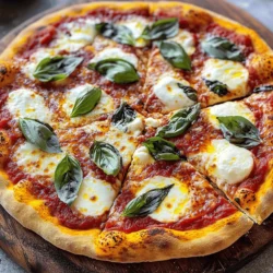 - 2 cups all-purpose flour - 1 teaspoon salt - 1 tablespoon sugar - 1 packet (2 ¼ teaspoons) instant yeast - ¾ cup warm water (about 110°F) - 1 tablespoon olive oil - 1 cup tomato sauce (preferably homemade or high-quality store-bought) - 2 cups fresh mozzarella cheese, sliced - Fresh basil leaves - Extra virgin olive oil for drizzling - Freshly ground black pepper to taste For a great Margherita pizza, use the best ingredients. Look for high-quality flour like King Arthur. Use fresh mozzarella, preferably from a local dairy. This cheese melts well and gives a lovely texture. For the tomato sauce, I recommend San Marzano tomatoes. They bring a rich flavor that stands out. Lastly, use fresh basil and extra virgin olive oil for that finishing touch. Fresh ingredients make a big difference. They enhance the pizza's flavor and texture. Fresh mozzarella gives a creamy taste. It melts beautifully when baked. Fresh basil adds a fragrant touch, brightening every bite. Quality tomatoes in your sauce bring sweetness and depth. Using fresh ingredients makes your Margherita pizza shine. This dish is all about simplicity, and fresh ingredients are key to its success. Enjoy the full recipe to create this classic dish! Start by mixing the dry ingredients. In a big bowl, combine 2 cups of flour, 1 teaspoon of salt, 1 tablespoon of sugar, and 1 packet of instant yeast. Stir them together until mixed well. Next, slowly add ¾ cup of warm water and 1 tablespoon of olive oil. Mix until the dough starts to form. Once it forms, move the dough to a floured surface. Knead the dough for 8 to 10 minutes until it feels smooth and elastic. After kneading, place the dough in a lightly greased bowl. Cover it with a kitchen towel to keep it warm. Let it rise in a warm spot for about 1 hour. You want the dough to double in size. This step is key. A good rise helps create a light and airy crust. Preheat your oven to 475°F (245°C). If you have a baking stone, place it in the oven to heat up. When the dough has risen, punch it down gently and move it to a floured surface. Roll it out to your desired thickness. If you like thin crust, roll it out thin. Transfer the rolled dough to parchment paper. Spread 1 cup of tomato sauce on the base, leaving a small border. Then, add 2 cups of fresh mozzarella cheese on top. Carefully place the pizza on the heated stone or tray. Bake it for 10 to 12 minutes until the crust is golden and cheese is bubbly. Once baked, remove the pizza from the oven. Scatter fresh basil leaves on top and drizzle with extra virgin olive oil. Let it cool for a minute, slice it up, and enjoy! For the full recipe, check out the complete guide. To get a great crust, start with the right flour. Use all-purpose flour, as it gives the best results. When you knead the dough, do it for about 8-10 minutes. This builds gluten and makes the crust chewy. After rising, roll it out gently. Avoid pressing too hard. A thin crust is classic for Margherita pizza. The oven should be very hot. Preheat it to 475°F (245°C). If you have a pizza stone, place it in the oven while it heats. This helps create a crispy bottom. When the dough is ready, use parchment paper to transfer it to the stone. This makes handling easier. Bake for 10-12 minutes. Keep an eye on it. You want a golden crust and bubbling cheese. To boost flavor, use fresh basil leaves. Scatter them on right after baking. Drizzle extra virgin olive oil on top for richness. You can also add a pinch of black pepper for a bit of spice. For a twist, try using homemade tomato sauce. This adds depth and freshness. Follow these tips for a truly authentic Margherita pizza experience. For the full recipe, check out the details above. {{image_2}} You can make a gluten-free Margherita pizza using almond flour or gluten-free flour. Mix the gluten-free flour with salt and yeast. Use warm water to help form the dough. Make sure to add some extra olive oil for flavor. Roll out the dough as you would with regular flour. Bake it just like the classic version. This way, everyone can enjoy a slice! For a vegan Margherita pizza, swap the mozzarella with vegan cheese. You can also use cashew cream for a creamy texture. Make sure your tomato sauce is vegan, too. Fresh basil leaves add that classic flavor. Drizzle with olive oil before serving. This option is not only tasty but also friendly for plant lovers! Margherita pizza is great as is, but you can get creative! Try adding sliced tomatoes or roasted garlic for extra flavor. You can mix in arugula or spinach for some greens. For spice, sprinkle crushed red pepper on top. Want a twist? Add balsamic glaze after baking. This gives it a sweet and tangy kick. Feel free to experiment and find your favorite combinations! For the complete recipe, check out the Full Recipe section. To keep your leftover Margherita pizza fresh, wrap it well in plastic wrap. You can also use aluminum foil. Place it in the fridge. This way, it stays tasty for up to three days. If you have more pizza than you can eat, consider freezing it. To reheat your pizza, preheat the oven to 375°F (190°C). Place the slices on a baking sheet. Heat for about 10 minutes. This method keeps the crust crisp and the cheese melty. Avoid microwaving as it can make the crust soggy. For longer storage, freeze your pizza. Wrap each slice in plastic wrap. Then, put the slices in a freezer bag. Remove as much air as possible. You can freeze it for up to three months. When ready to eat, thaw in the fridge overnight and reheat. Enjoy the flavors of your Margherita pizza any time with these simple steps! If you want the full recipe, check out the [Full Recipe]. Margherita pizza has roots in Italy, dating back to the late 1800s. Legend says that Queen Margherita of Savoy visited Naples. She tried a pizza made with tomatoes, mozzarella, and basil. The colors matched the Italian flag—red, white, and green. This simple dish became her favorite. Since then, Margherita pizza has spread around the world. Yes, you can make Margherita pizza without a pizza stone. If you don't have one, simply use an inverted baking tray. Preheat the tray in your oven at 475°F (245°C). This will help create a nice, crispy crust. Just remember to bake the pizza on parchment paper so it slides off easily. The best sauce for Margherita pizza is simple tomato sauce. Use high-quality canned tomatoes or fresh ones for a great flavor. You can also blend in some garlic or basil for extra taste. Avoid heavy sauces, as they can overpower the fresh ingredients. A light, smooth sauce allows the cheese and basil to shine. Check out the Full Recipe for more tips. We've covered all the key parts of making Margherita pizza. From choosing fresh, quality ingredients to preparing your dough and baking it just right, each step matters. Remember to explore variations, like gluten-free and vegan options, to suit your needs. Proper storage can keep leftovers tasty for later. Creating your pizza at home can be fun and rewarding. With these tips and recipes, you’ll craft the perfect pie every time. Enjoy sharing your delicious creations!