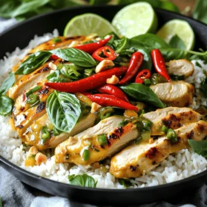 - 1 lb chicken breast - Fresh Thai basil leaves - Vegetable oil - Garlic and Thai bird's eye chilies - Soy sauce - Oyster sauce - Fish sauce - Sugar, salt, and pepper - Cooked jasmine rice - Optional garnishes Spicy Thai Basil Chicken is a delight to make. You need simple, fresh ingredients. Start with tender chicken breast, about 1 pound. Cut it into thin slices. Next, fresh Thai basil leaves add a fragrant twist. You will want to use a good amount, so grab a couple of cups. The more, the better! Garlic and Thai bird's eye chilies bring heat and bold flavor. Use about three cloves of garlic, minced. For the chilies, two to three will do. Adjust these based on your spice level. For cooking, use vegetable oil. It helps the chicken brown nicely. Next, gather your sauces and seasonings. You'll need soy sauce and oyster sauce for depth. Fish sauce adds a unique umami punch. A tablespoon of sugar balances the flavors, along with a sprinkle of salt and pepper. To serve, you will want cooked jasmine rice. It makes a perfect base for the savory chicken. You can also add some garnishes like lime wedges or extra basil leaves for color. For the full recipe, check out the [Full Recipe]. - Slice the chicken breast into thin strips. - Mince the garlic and chop the chilies finely. Getting these ready makes cooking quick and easy. The chicken should be thin so it cooks fast. The garlic and chilies add great flavor and spice. - Heat oil in a large skillet over medium-high heat. - Sauté the minced garlic and chopped chilies for about 30 seconds. - Stir-fry the sliced chicken until cooked through, about 5-7 minutes. - Add the sliced red bell pepper and cook for 2-3 minutes. This process is key for a delicious meal. The oil helps the garlic and chilies release their oils and aroma. Next, cook the chicken until it turns white and is no longer pink. The bell peppers add color and crunch. - Pour a mix of soy sauce, oyster sauce, fish sauce, and sugar over the chicken. - Stir well and let it cook for another 2 minutes. - Remove from heat and gently fold in the fresh Thai basil until it wilts. - Season with salt and pepper to taste. These final touches bring everything together. The sauces create a tasty glaze that coats the chicken. Adding basil at the end keeps its fresh flavor. You can serve this over jasmine rice for a complete meal. For the full recipe, check out the main article. To make tender chicken, start with thin slices. This helps the meat cook evenly. Cook it fast over high heat. This keeps the chicken juicy and soft. For spice levels, taste as you go. If you want it hot, add more chilies. If you prefer mild, use fewer. You can always add more later. Adding lime juice brightens the dish. Squeeze some over the chicken before serving. Fresh herbs like cilantro or mint can also boost flavor. Balancing sweetness and heat is key. The sugar in the sauce helps. Adjust it based on your taste. If it's too sweet, add a bit more soy sauce. For eye appeal, serve Spicy Thai Basil Chicken over fluffy jasmine rice. The white rice contrasts nicely with the colorful dish. Use garnishes like fresh basil leaves. They add color and freshness. Slices of chili can spice up the look. Lime wedges on the side add a zesty touch. For the full recipe, check out the link. {{image_2}} You can switch out chicken for tofu or beef. Tofu absorbs flavors well. It's a great choice for a vegetarian meal. If you like beef, use thin slices of flank steak. Both options keep the dish tasty and satisfying. You can also try shrimp for a seafood twist. Shrimp cooks fast and adds a nice flavor. Just toss them in after the garlic and chilies. Add more veggies for extra nutrition. Good options are snap peas, broccoli, or carrots. These veggies add color and crunch. You can also use seasonal ingredients. In summer, zucchini or bell peppers work great. In winter, try bok choy or spinach. Mixing in these veggies makes the dish even better. You can play with different sauces for new flavors. Try adding hoisin sauce for a sweet touch. Or, use sriracha for more heat. If gluten is a concern, make it gluten-free. Just switch soy sauce for tamari or coconut aminos. These small changes can make a big difference in taste. To store leftover Spicy Thai Basil Chicken, place it in an airtight container. Make sure it cools down before sealing. You can keep it in the fridge for up to three days. The chicken stays tasty, but you may notice the basil wilts a bit. When reheating, use a skillet on medium heat. Add a splash of water to keep it moist. Stir often to ensure it heats evenly. This method helps keep the flavors bright and the chicken tender. Avoid using the microwave, as it may make the chicken tough. Yes, you can freeze Spicy Thai Basil Chicken! Just make sure it cools down. Place it in a freezer-safe container or bag. It lasts up to three months in the freezer. To thaw, move it to the fridge overnight. Reheat it in a skillet, adding a bit of water for moisture. This keeps the dish flavorful and delicious. For the complete cooking process, check out the Full Recipe. This dish takes about 25 minutes to make. You will spend about 15 minutes prepping the ingredients. Cooking takes around 10 minutes. You can have dinner ready quickly! Yes, you can make this dish in advance. Cook the chicken and sauces, then store them in the fridge. Reheat when you are ready to eat. To keep it fresh, store it for only 2-3 days. This dish pairs well with jasmine rice. You can also serve it with fresh vegetables like cucumber or a simple salad. For extra flavor, add lime wedges on the side. Enjoy the mix of tastes and textures! For the full recipe, you can refer to the detailed steps above. In this blog post, we covered how to make Spicy Thai Basil Chicken. I shared the main ingredients, sauces, and serving ideas. You learned step-by-step instructions to prepare and cook the dish. Tips on cooking techniques and variations helped you get creative. Finally, I explained storage methods for leftovers and answered common questions. Now, you have everything you need to enjoy this tasty meal. Dive in and start cooking!