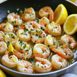 - Shrimp: For this dish, choose large shrimp. They cook evenly and taste great. You want shrimp that are fresh and firm. Look for shrimp that are pink and shiny. Avoid any that smell strong or have black spots. - Olive oil: This oil adds a rich flavor to the shrimp. It also helps cook the garlic without burning it. Olive oil is good for your heart. It has healthy fats that are great for your body. - Fresh garlic and lemon: Use fresh garlic for the best taste. Minced garlic gives a strong, tasty punch. Fresh lemon juice adds brightness and a zesty flavor. The lemon zest brings out the shrimp's natural sweetness. - Red pepper flakes: These add a nice kick to the dish. Adjust the amount based on your heat preference. A little goes a long way in adding flavor. - Salt and pepper: Use these to season the shrimp to your taste. A pinch of salt can enhance all the flavors. Freshly cracked black pepper adds depth. - Fresh parsley and lemon wedges: Chopped parsley adds color and freshness. Use lemon wedges for serving. They allow you to add more zest when you eat. For the full recipe, check out the complete steps to make this dish shine! To start, clean and devein the shrimp. Rinse them well under cold water. This step is key for taste and safety. Next, season the shrimp with salt and pepper. This simple step adds flavor before cooking. In a large skillet, heat the olive oil on medium heat. When the oil shimmers, add the minced garlic and red pepper flakes. Sauté them for about one minute. You want the garlic to smell good but not burn. This mix adds a strong base flavor. Next, increase the heat to medium-high. Add the seasoned shrimp to the skillet. Cook them for 2-3 minutes on one side. They should start turning pink. Flip the shrimp over and add the lemon zest and lemon juice. Cook for another 2-3 minutes. The shrimp should now be fully cooked and opaque. Stir occasionally to coat the shrimp in the sauce. Once cooked, remove the skillet from heat. Stir in the chopped parsley for a fresh touch. This bright herb balances the dish. For serving, arrange the shrimp on a plate. Add lemon wedges on the side for extra zest. Enjoy your meal! When choosing shrimp, think about fresh or frozen options. Fresh shrimp often has a sweet taste. However, frozen shrimp can be just as good if it's high quality. Look for shrimp that are firm and smell clean. If you have frozen shrimp, you can defrost it quickly. Place the shrimp in a bowl of cold water for about 15-20 minutes. This method helps you keep the shrimp cold and safe. To boost the flavor, consider adding white wine. A splash of wine gives the dish a rich taste. You can also experiment with other spices. For example, try smoked paprika for a smoky flavor or fresh herbs like thyme. Each spice adds a unique twist to the zesty garlic shrimp. For even cooking, use a heavy skillet. A cast-iron or non-stick skillet works best. Heat the skillet well before adding the shrimp. This gives you that nice sear and keeps the shrimp juicy. Timing is key for perfectly cooked shrimp. Cook them just until they turn pink and opaque. Overcooked shrimp can become rubbery, so keep an eye on them. {{image_2}} You can easily make this dish even better with vegetables. Try adding bell peppers or snap peas. They add a nice crunch and color. Just sauté them with the garlic. You can also swap in zucchini for a low-carb option. Slice it thin and cook it until it's tender. Both options boost flavor and nutrition. If you want to switch up the protein, try making zesty garlic chicken instead. Simply replace shrimp with diced chicken. Cook it until it turns golden. You can also use a seafood mix with scallops or squid. These options give a new twist to the dish. They still keep that bright lemon garlic flavor. For those who need gluten-free meals, this dish is great as is. Just be sure to check any added ingredients. You can also make it lighter. Use less olive oil or shrimp for a low-calorie meal. Another option is to serve it over a salad or veggies instead of rice or pasta. This way, you enjoy all the flavors without the extra calories. To store leftover shrimp, place it in an airtight container. This helps keep the shrimp fresh. Make sure to refrigerate within two hours of cooking. Shrimp stays good for up to three days in the fridge. When reheating, do it gently to avoid drying out the shrimp. Freezing cooked shrimp has its pros and cons. On the plus side, it extends the shrimp's life. However, shrimp can lose some texture when thawed. To freeze, place shrimp in a freezer-safe bag, removing as much air as possible. To reheat, thaw shrimp overnight in the fridge. Then, heat them in a pan over low heat. This method helps keep the flavor intact. In the fridge, cooked shrimp lasts for about three days. If you follow proper storage, it stays fresh longer. Signs of spoilage include a sour smell or a slimy texture. If you notice these signs, it’s best to discard the shrimp. Make sure to enjoy your zesty lemon garlic shrimp while it’s fresh! For a detailed recipe, check out the Full Recipe section. You can pair Zesty Lemon Garlic Shrimp with several tasty side dishes. A light salad with mixed greens adds freshness. Garlic bread or crusty baguette works well to soak up the sauce. For a heartier option, serve it over fluffy rice or creamy pasta. To round out the meal, roasted vegetables like asparagus or zucchini add great flavor. For a twist, try quinoa or couscous with herbs. This way, you create a colorful and balanced plate that everyone will love. Yes, you can prepare this recipe ahead of time. Cook the shrimp and let them cool before storing. To reheat, warm them in a skillet over medium heat for about 5 minutes. This keeps the shrimp juicy and tasty. Meal prep ideas include using the shrimp in wraps or salads. You can also add them to grain bowls for easy lunches. Just remember to store them in an airtight container to keep them fresh. This recipe is great for meal prep. Making Zesty Lemon Garlic Shrimp in bulk saves time during the week. You can enjoy it for lunch or dinner without the hassle of cooking every day. Use glass or BPA-free plastic containers for storage. These containers keep the shrimp fresh and make reheating easy. Just make sure to label them with the date to track freshness. In this article, we've explored the process of making zesty lemon garlic shrimp. You learned about key ingredients like fresh shrimp, garlic, and olive oil. You also found tips for cooking and storing shrimp effectively. Cooking shrimp can be easy and fun. Try adding your favorite vegetables or proteins for variety. This dish is perfect for quick meals or meal prep. With these tips, you can enjoy tasty, zesty shrimp at home anytime.