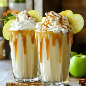 - 2 medium apples (preferably Granny Smith) - 1 banana (frozen) - 1 cup vanilla yogurt - 1 cup milk (dairy or plant-based) - 2 tablespoons caramel sauce (plus extra for drizzling) - Whipped cream (optional) - Apple slices and cinnamon for garnish The key to a great Caramel Apple Pie Smoothie starts with fresh ingredients. I love using Granny Smith apples. Their tartness balances the sweetness of the banana and caramel. You will need two medium apples. Peel and chop them before blending. A frozen banana adds a creamy base. It also gives your smoothie a nice chill. For a rich texture, use one cup of vanilla yogurt. This ingredient adds creaminess and flavor. You can choose dairy or plant-based yogurt based on your preference. Next, you’ll need one cup of milk. Almond, oat, or cow's milk all work well here. The milk helps blend everything smoothly. Now, let’s talk about toppings. I recommend two tablespoons of caramel sauce. Drizzle some on top for extra sweetness. Whipped cream is optional but adds a lovely finish. Don't forget the apple slices and a sprinkle of cinnamon. They not only taste great but also make your smoothie look stunning. For the full recipe, check out the complete instructions. Enjoy creating this delicious fall treat! - Combine chopped apples, frozen banana, yogurt, and milk in a blender. - Blend until smooth. Start by peeling and chopping your apples. I love using Granny Smith apples for their tartness. Next, take a frozen banana. It adds creaminess and sweetness to your smoothie. Add these to your blender along with yogurt and milk. Blend everything until it turns smooth. You want a nice, creamy base for your smoothie. - Mix in caramel sauce, cinnamon, nutmeg, and ice cubes. - Blend until creamy and fully integrated. Now comes the fun part—adding flavors! Pour in the caramel sauce for that sweet touch. Sprinkle in cinnamon and nutmeg for warmth. Toss in ice cubes for a chill. Blend again until everything is creamy and well mixed. Those spices will make your kitchen smell like fall! - Adjust sweetness with more caramel sauce if desired. - Pour into glasses and top with whipped cream and a drizzle of caramel. After blending, taste your smoothie. If you want it sweeter, add a bit more caramel sauce. Once you're happy, pour it into glasses. For a special touch, top each glass with whipped cream and a drizzle of caramel. You can also garnish with apple slices and a sprinkle of cinnamon. This makes your smoothie not just tasty, but beautiful too! For the full recipe, check out the details above. To make your Caramel Apple Pie Smoothie shine, choose the right apples. I suggest using Granny Smith apples. They bring a nice tartness that balances well with sweetness. Look for apples that are firm and free from bruises. They should smell fresh and fruity. For yogurt, you can use vanilla yogurt for creaminess. If you're dairy-free, try coconut or almond yogurt. Milk is another key player. Dairy milk works well, but almond, oat, or cashew milk are great options too. These choices add their unique flavors while keeping it smooth. To get the best texture, add your ingredients in the right order. Start with the soft items like yogurt and milk. Then, add the harder items like apples and frozen banana. This helps the blender work better. Blend until smooth, but don’t rush it. Using frozen fruit makes your smoothie creamier. A frozen banana is perfect for this. You can freeze apple chunks too. This trick helps keep your smoothie cold without diluting it. Garnishing your smoothie makes it look special. Top it with whipped cream for a treat. Drizzle extra caramel sauce on top for a sweet touch. Sprinkle some cinnamon for an extra kick. For serving, glassware can make a difference. Use tall glasses to show off those layers. You can also add apple slices on the rim for a cute look. This adds a fresh touch and makes it fun to drink. {{image_2}} You can make your Caramel Apple Pie Smoothie even better. Try adding a scoop of protein powder. This gives you extra nutrition and makes it filling. You can also mix in other fruits. Pears and peaches work well and add new flavors. Want to make this recipe vegan? Use plant-based yogurt and milk. You can also skip the caramel sauce for a dairy-free option. For a healthier version, try reducing sugar. Use natural sweeteners like honey or maple syrup instead. Do you prefer a thicker smoothie? Add more frozen banana or ice cubes. If you want a thinner smoothie, just add more milk. You can also switch up the milk type. Almond milk or oat milk can change the flavor and texture, too. To store leftover smoothie in the fridge, pour it into a tight container. Make sure to seal it well. It stays fresh for about one day. When you are ready to drink, shake or stir it well. If you want to freeze smoothie portions, use ice cube trays. Pour the smoothie into the trays and freeze until solid. Once frozen, pop the cubes into a bag. They can last for up to three months in the freezer. To refresh a previously frozen smoothie, let it sit in the fridge overnight. You can also blend it again with a splash of milk. This helps bring back its creamy taste. You can get creative with leftover smoothie. Try pouring it over oatmeal for breakfast. It adds flavor and nutrients. You can also mix it into pancake batter. It gives your pancakes a tasty twist. For a fun treat, freeze small portions in popsicle molds. Enjoy your smoothie in a new way! Can I use frozen apples in this smoothie recipe? Yes, you can use frozen apples! They make the smoothie cold and thick. Just peel and chop them first for a smoother blend. How can I make this smoothie ahead of time? You can prep this smoothie in advance! Blend all the ingredients, then store it in the fridge for up to a day. Just give it a quick stir before drinking. Is it possible to make this without yogurt? Yes, you can skip the yogurt. Use extra banana or a plant-based milk instead. This will still give your smoothie a creamy texture. What is the calorie count per serving? This smoothie has about 300 calories per serving. The apples and banana add natural sweetness and nutrition. Is this smoothie a good source of fiber? Yes, it is! The apples and banana provide a good amount of fiber. This helps with digestion and keeps you full longer. What can I substitute for caramel sauce? If you want a different flavor, try maple syrup or honey. These options still give a sweet touch to your smoothie. Can I use other sweeteners instead of sugar? Absolutely! You can use agave syrup or stevia as a sweetener. Adjust the amount to fit your taste. For the full recipe, check out the detailed instructions above. This blog post shared a fun smoothie recipe using apples, bananas, yogurt, and milk. I detailed steps for blending, added tips on ingredient choices, and offered variations. You can create a tasty drink that's healthy and easy to make. Whether you're garnishing for a party or adjusting for dietary needs, these tips ensure success. Enjoy crafting your smoothie and don't hesitate to experiment. Each blend can be your new favorite drink!