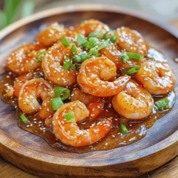 - 1 lb large shrimp, peeled and deveined - 2 tablespoons honey - 3 cloves garlic, minced - 1 tablespoon soy sauce - 1 tablespoon sriracha (adjust for spice preference) - 1 tablespoon olive oil - 1 teaspoon sesame oil - 1 tablespoon fresh ginger, grated These main ingredients create a sweet and spicy flavor that makes this dish shine. The honey adds a rich sweetness. Garlic gives it depth, while sriracha brings the heat. - 2 green onions, sliced (for garnish) - Sesame seeds (for garnish) - Fresh herbs for added flavor Garnishing your shrimp with green onions and sesame seeds adds a colorful touch. Fresh herbs also boost flavor and freshness. I love using cilantro or parsley for this dish. These options help make the meal look beautiful and inviting. For the full recipe, check the detailed instructions included. How to properly season the shrimp Start by patting the shrimp dry with paper towels. This step helps the shrimp sear better. Next, sprinkle salt and pepper on both sides of the shrimp. This simple seasoning brings out the natural flavors. Making the honey garlic sauce In a medium bowl, mix together honey, minced garlic, soy sauce, sriracha, sesame oil, and fresh ginger. Use a whisk to blend everything until smooth. This sauce is sweet, spicy, and full of flavor. Set it aside for later. Cooking the shrimp to perfection Heat olive oil in a large skillet over medium-high heat. When the oil is hot, add the shrimp in a single layer. Cook each side for about 1-2 minutes. The shrimp will become pink and opaque when done. Remove them from the skillet and keep them warm. Reducing the sauce for the ideal texture Pour the honey garlic sauce into the same skillet. Bring it to a simmer and let it cook for about 2-3 minutes. This step thickens the sauce and enhances the flavors. After reducing, add the shrimp back to the skillet. Toss them well in the sauce for about one minute. How to plate the dish beautifully Transfer the shrimp to a serving plate. Drizzle any remaining sauce over the shrimp. For a nice touch, garnish with sliced green onions and a sprinkle of sesame seeds. This adds color and makes the dish pop. Recommended side dishes for the meal Serve your spicy honey garlic shrimp over a warm bed of rice. You can also pair it with stir-fried vegetables for a full meal. These sides balance the flavors and add more nutrition. For the full recipe, check the earlier section. To avoid overcooking shrimp, cook them until they turn pink and opaque. This usually takes 1 to 2 minutes on each side. If you see them curl up tightly, they are done. Overcooked shrimp can become rubbery and tough, so watch them closely. For the best sear, use a hot skillet with enough oil. Make sure the shrimp are dry before adding them to the pan. It helps create a nice golden crust. Do not overcrowd the pan; this can lower the heat and steam the shrimp instead of searing them. You can adjust the spice level by adding more or less sriracha. If you like it hot, add an extra tablespoon. For a milder taste, use less. You can also try other spices, like chili flakes or paprika, to change the flavor. For extra flavor, consider adding ingredients like bell peppers or snap peas. These add color and crunch. You can also toss in some fresh herbs, like cilantro or basil, to brighten the dish. Experimenting with flavors keeps every bite exciting. Try these tips to make your spicy honey garlic shrimp even better. For the full recipe, check out the instructions above. {{image_2}} You can switch up the shrimp in this dish. Try chicken or tofu for a tasty twist. - Chicken: Use boneless, skinless chicken breasts cut into bite-sized pieces. - Tofu: For a plant-based option, use firm tofu. Press it to remove extra moisture. These swaps maintain the core flavors while offering new textures. You can get creative with different sauces or adjust the heat. - Sauce Options: Try teriyaki or sweet chili sauce for a different taste. - Heat Level: If you want it spicier, add more sriracha or fresh chili peppers. Sweeten it up by adding more honey or maple syrup. Experimenting with these ideas keeps your meals exciting and fun! For a full recipe, check out the Spicy Honey Garlic Shrimp recipe. After enjoying your spicy honey garlic shrimp, store any leftovers right away. Place the shrimp in a shallow container. This helps them cool quickly. Cover the container tightly with a lid or plastic wrap. Store it in the fridge for up to three days. If you want to keep the shrimp longer, freezing is a great option. First, make sure the shrimp are completely cool. Then, place them in a freezer-safe bag. Squeeze out as much air as possible before sealing. You can freeze the shrimp for up to three months. Label the bag with the date so you know when you put it in. To reheat your shrimp, the best method is on the stove. Heat a small amount of oil in a skillet over medium heat. Add the shrimp and cook for about 2-3 minutes. Stir them gently until they're heated through. This keeps them juicy and flavorful. You can also use a microwave if you're in a hurry. Place the shrimp on a microwave-safe plate. Cover it loosely with a damp paper towel. Heat in 30-second intervals until warm. Be careful not to overcook the shrimp, as they can become tough. Enjoy your leftovers just like the first time! For the full recipe, check the earlier section. What can I serve with Spicy Honey Garlic Shrimp? You can serve this shrimp with rice or noodles. They soak up the sauce well. Stir-fried veggies also pair nicely. A fresh salad adds a crisp bite. How can I make this recipe in advance? You can prep the sauce ahead. Store it in the fridge for up to three days. You can also peel and devein the shrimp ahead of time. Just keep them in the fridge until you are ready to cook. What temperature should shrimp be cooked to? Shrimp should reach a safe internal temperature of 120°F (49°C). When cooked, they turn pink and opaque. Use a meat thermometer for best results. Is it safe to freeze cooked shrimp? Yes, it is safe to freeze cooked shrimp. Place them in an airtight container. They can last in the freezer for about three months. Thaw them in the fridge before reheating. Feel free to explore the full recipe to get started on this tasty dish! Spicy Honey Garlic Shrimp is a fun and tasty dish to make. You learned about the main ingredients and how to prepare them. I shared tips for cooking shrimp perfectly and suggested ways to serve the dish. I also covered variations and storage tips for leftovers. With just a few easy steps, you can enjoy this flavorful meal at home. Feel free to try different flavors to make it your own. Enjoy making and sharing this delicious recipe!