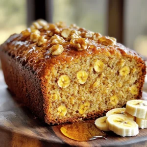 For a classic banana bread, you need just a few key items: - 3 ripe bananas, mashed - 1/3 cup melted coconut oil - 1/2 cup brown sugar - 1 large egg, beaten These ingredients work together to create a rich and moist flavor. Ripe bananas are key; they should be soft and speckled. Coconut oil adds a nice richness and helps keep the bread moist. Brown sugar brings a hint of caramel flavor, making each bite delightful. The egg acts as a binder, helping everything stick together. You can make your banana bread even better with some fun extras: - Chopped walnuts or pecans - Ground cinnamon Adding nuts gives a nice crunch. They also add healthy fats. Cinnamon adds a warm spice that pairs well with bananas. Feel free to adjust the amounts based on your taste. Sometimes, you might need to swap out ingredients: - For allergens, use alternatives like applesauce for the egg. - If you want less sugar, reduce the brown sugar by a few tablespoons. This recipe is flexible. Adjusting sweetness is easy. Just taste your batter before baking to find the right balance. Remember, the Full Recipe provides all the details you need! First, heat your oven to 350°F (175°C). This step is key for even baking. While the oven warms up, grab a 9x5-inch loaf pan. Coat it well with cooking spray or a bit of coconut oil. This will help the bread slide out easily after baking. In a big bowl, mash your ripe bananas until smooth. Add in the melted coconut oil and mix well. Next, stir in the brown sugar, beaten egg, and vanilla extract. Make sure everything blends nicely. Now, sprinkle the baking soda and salt over the wet mix. Stir it all together. Slowly add the flour and ground cinnamon. Mix just until combined. A few lumps are fine; don’t overmix. If you want a crunch, fold in the chopped walnuts or pecans. Pour the batter into your greased loaf pan. Smooth the top with a spatula. Bake in the preheated oven for 55 to 60 minutes. To check for doneness, insert a toothpick into the center. If it comes out clean, your bread is ready. Once it’s done, take it out and let it cool in the pan for about 10 minutes. Then, move it to a wire rack to cool completely. Enjoy the lovely smell that fills your kitchen! For the full recipe, check out the section above. To make the best banana bread, avoid overmixing. When you mix too much, the bread can turn tough. Mix just until you see the dry flour disappear. A few lumps are okay! Next, ensure the right moisture level. Ripe bananas add natural sweetness and moisture. They should be soft and spotty. If your bananas are not very ripe, your bread may be dry. Using fresh ingredients is key for great flavor. Fresh bananas give the best taste. Coconut oil adds richness and depth. Always check your spices for freshness, too. You can also add spices or extracts. A pinch of nutmeg or a splash of almond extract can elevate the taste. Ground cinnamon adds warmth and pairs well with bananas. For ideal accompaniments, serve your banana bread warm. A drizzle of honey or a spread of cream cheese adds a nice touch. You can also get creative with presentation. Serve slices on a rustic wooden board. Garnish with extra banana slices or a sprinkle of nuts for a lovely look. Try these tips to elevate your banana bread game! For the full recipe, check out the section above. {{image_2}} You can add chocolate chips to your banana bread for a sweet twist. I love using semi-sweet or dark chocolate. They melt and blend well with the banana flavor. Just mix in about a cup of chips when you combine the dry and wet ingredients. This way, you keep a fun balance of sweetness, so it’s not overwhelming. If you enjoy a sweeter bread, feel free to add a little extra sugar. For a healthier option, you can swap all-purpose flour for whole wheat flour. This change adds fiber and nutrients. Gluten-free flour works well too if you have dietary needs. You can also cut down on sugar. Try using just 1/3 cup of brown sugar or a sugar substitute. Your bread will still taste great! Adding mix-ins can really boost the flavor of your banana bread. Dried fruits like raisins, cranberries, or chopped dates add nice sweetness and texture. You can also add zest from citrus fruits. Lemon or orange zest brings a fresh taste to the bread. Just a teaspoon goes a long way in brightening the flavor. For the full recipe, check out the detailed steps above. To keep your banana bread fresh, store it in a cool, dry place. Use an airtight container or wrap it in plastic wrap. This helps prevent it from drying out. At room temperature, it lasts about 3 to 4 days. After that, it may lose its taste and texture. If you want to save banana bread for later, freezing is a great option. Slice the bread first, then wrap each slice tightly in plastic wrap. Place the wrapped slices in a freezer-safe bag. This way, you can take out only what you need. Banana bread can stay fresh in the freezer for up to 3 months. To reheat, remove a slice from the freezer. Let it sit at room temperature for about 15 minutes. Then, warm it in the microwave for 10 to 15 seconds. You can also toast it for a crispy edge. Check for mold or an off smell to ensure safety. If the bread feels too hard or dry, it may no longer be good. Dark spots on the bread can indicate spoilage as well. Trust your senses; when in doubt, throw it out! You want your bananas to be very ripe. Look for bananas with brown spots or ones that are almost black. The riper the banana, the sweeter your bread will be. This natural sweetness helps give your banana bread a rich flavor. Overripe bananas will also mash easily, making them perfect for mixing. Yes, you can use frozen bananas. First, take them out of the freezer and thaw them. You can do this by leaving them in the fridge overnight or placing them in a bowl of warm water for a quicker option. Once thawed, peel and mash them like fresh bananas. They work great in banana bread and help keep the bread moist. If your banana bread turns out too dense, it could be from overmixing the batter. Mix just until the dry ingredients are combined. Another cause can be using too much flour. Make sure to measure your flour accurately. If you want a lighter texture, try adding a bit of baking powder along with the baking soda. Remember, a little extra care in mixing can make a big difference in your final loaf. In this article, we explored the key elements of making delicious banana bread. You learned about traditional ingredients, optional add-ins, and adjustments for allergens. We discussed easy steps for mixing, baking, and storage. Perfect texture tips and various tasty variations were highlighted too. Lastly, I provided answers to common questions. Enjoy creating your banana bread masterpiece. Simple tweaks can make it your own. Trust these methods to bake with confidence!