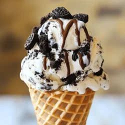 - 2 cups heavy whipping cream - 1 can (14 oz) sweetened condensed milk - 1 teaspoon vanilla extract - 1 ½ cups Oreo cookies, crushed (plus extra for topping) To make this no-churn Oreo ice cream, you need a few simple ingredients. The heavy whipping cream gives it a rich, creamy texture. Sweetened condensed milk adds sweetness and creaminess without the need for an ice cream maker. The vanilla extract enhances the flavor, while crushed Oreo cookies add that classic cookie crunch. - ¼ cup chocolate syrup (for swirls) - Pinch of salt You can also use chocolate syrup for a fun swirl inside the ice cream. A pinch of salt helps to balance the sweetness. These optional ingredients can take your ice cream to the next level, but the main four are enough for a delicious treat. For the full recipe, refer to the instructions provided. 1. Start by whipping the heavy cream. Use an electric mixer for about 3-5 minutes. You want soft peaks to form. 2. In another bowl, mix the sweetened condensed milk with vanilla extract and a pinch of salt. Blend them well until smooth. 3. Next, fold the whipped cream into the condensed milk mixture. Do this in two parts. Use a spatula to carefully combine them without losing air. 4. Once mixed, add the crushed Oreo cookies. Gently fold them in until they are evenly spread throughout the mixture. 1. Now, drizzle the chocolate syrup into the mixture. Lightly swirl it with your spatula for a fun marbled effect. Don’t over-mix; you want to see ribbons of chocolate. 2. Transfer the entire mixture into an airtight container. Smooth out the top. Sprinkle some extra crushed Oreos on top for a nice touch. 3. Cover the container with a lid or plastic wrap. Freeze it for at least 6 hours or overnight until it is firm. For the full recipe, check out the detailed steps and tips provided. Enjoy your homemade no-churn Oreo ice cream! To make your no-churn Oreo ice cream creamy, start by whipping your heavy cream until it forms soft peaks. Soft peaks mean that the cream holds its shape but bends at the tip. This is key for a light texture. It usually takes about 3-5 minutes with an electric mixer. Next, use the folding technique when combining your whipped cream with the sweetened condensed milk. Take a spatula and gently fold the whipped cream into the condensed milk mixture. Do this in two parts. This keeps air in the mix and makes your ice cream fluffy. Be careful not to stir too hard, or you'll lose that airy texture. When it's time to serve, allow the ice cream to sit out for a few minutes. This makes it easier to scoop. You'll want it soft but not melted. For a fun touch, serve your ice cream in waffle cones or bowls. Drizzle extra chocolate syrup on top and sprinkle some crushed Oreos for added crunch. You can even add a dollop of whipped cream for extra flair. Enjoy your creamy and simple delight straight from your kitchen! For more details, check out the Full Recipe. {{image_2}} You can make your No-Churn Oreo Ice Cream even more fun by adding flavors. - Mint chocolate Oreo: Mix in some mint extract. This gives a fresh taste. Try adding crushed mint Oreos for extra minty flavor. - Peanut butter Oreo blend: Swirl in peanut butter for a rich, nutty twist. You can also mix in chopped peanut butter cups for a crunch. Toppings can take your ice cream to the next level. - Additional cookie crumbles: Sprinkle more crushed Oreos on top. This adds great texture and flavor. - Whipped cream or chocolate shavings: Top with whipped cream for a creamy touch. You can also add chocolate shavings for a fancy look. Explore these variations to make your ice cream unique. For the complete recipe, check out the Full Recipe section. To keep your no-churn Oreo ice cream fresh, use an airtight container. This helps stop ice crystals from forming. Make sure the container seals tightly. Store the ice cream in the coldest part of your freezer. This keeps it creamy and smooth. Enjoy your ice cream within two weeks for the best taste. After that, it may lose flavor and texture. If you see ice crystals on top, it's time to toss it out. Also, if it has a strange smell or taste, don’t risk it. Always trust your senses when it comes to food safety. For the full recipe, check the main article. Can I use low-fat cream? Yes, you can use low-fat cream. However, the ice cream may not be as rich and creamy. Heavy cream gives the best texture. How long does it take to freeze? It takes at least 6 hours to freeze. For the best results, freeze overnight. This ensures your ice cream is fully set. Can I make this without Oreos? Absolutely! You can swap Oreos for other cookies, like chocolate chip or vanilla wafers. This gives you new flavors to enjoy. What if the ice cream is too hard? If the ice cream is too hard, let it sit out for a few minutes. This helps soften it before you scoop. How to avoid ice crystals in no-churn ice cream? To avoid ice crystals, whip the cream until soft peaks form. Also, make sure to store it in an airtight container. This keeps the texture smooth and creamy. For the complete recipe, check out the Full Recipe section. You learned about making delicious no-churn Oreo ice cream with simple steps. Use heavy cream, sweetened condensed milk, and crushed Oreos for a tasty treat. I shared tips for getting the best texture and serving ideas. Don't forget to explore flavor and topping variations. Store your ice cream right to keep it fresh. Enjoy making this easy dessert that brings smiles to everyone! Now, grab your ingredients and start creating your own tasty ice cream adventure.