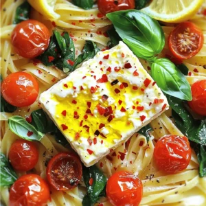 - 200g (7 oz) feta cheese block - 400g (14 oz) cherry tomatoes, halved - 3 cloves garlic, minced - 1 teaspoon red chili flakes (adjust for spice preference) - 300g (10.5 oz) pasta (penne or rigatoni) - 4 tablespoons olive oil - Salt and pepper to taste The star of this dish is the feta cheese block. It melts into a creamy sauce. The cherry tomatoes burst with flavor as they roast. Garlic adds a strong taste, while red chili flakes bring heat. The pasta serves as the base, soaking up all those delicious flavors. - 1 cup spinach (optional) - Zest of 1 lemon - Fresh basil leaves for garnish You can add spinach for a nutritious boost. Lemon zest brightens the dish with a fresh taste. Fresh basil leaves make a lovely garnish, adding color and flavor. - Baking dish - Pot for cooking pasta - Fork for mashing ingredients Having the right tools makes cooking easier. A baking dish holds all your ingredients while they roast. A pot cooks the pasta just right. A fork helps mash the feta and tomatoes into a creamy sauce. For the full recipe, check out the Creamy Baked Feta Pasta with a Twist . 1. Preheat the oven to 400°F (200°C). This helps cook the feta and tomatoes evenly. 2. Prepare the baking dish by placing a block of feta cheese in the center. Surround it with halved cherry tomatoes. 1. Assemble the feta and tomatoes in the dish. Make sure the tomatoes are snug around the feta. 2. Add spices and oil by sprinkling minced garlic and red chili flakes on top. Drizzle 2 tablespoons of olive oil over the dish. Season with salt and pepper. 1. Mash the feta and tomatoes after baking for 25-30 minutes. Use a fork to create a creamy sauce. 2. Mix with cooked pasta. Add the cooked pasta to the baking dish and toss everything together. If you want, add spinach for a pop of color and nutrition. Your dish is a vibrant mix of flavors and textures! For the full recipe, check the details in the article above. Enjoy your cooking! To enhance your feta pasta, you can adjust the spice levels. I love using red chili flakes. Start with one teaspoon, then taste. If you want more heat, add more. This gives your dish a nice kick. Lemon zest can really brighten the flavors. Just use a grater to add the zest of one lemon. Mix it in right before serving. It adds a fresh taste that balances the creaminess of the feta. For the perfect pasta texture, cook your pasta until it is al dente. This means it should still have a slight bite. Follow the package instructions, but start checking a minute or two early. Drain it, but save a bit of the pasta water. This can help thin your sauce later if needed. After baking, make sure your feta is creamy. It should be soft when you take it out of the oven. Use a fork to mash the feta into the tomatoes. This creates a smooth, creamy sauce that coats the pasta beautifully. Feta pasta pairs well with side dishes like a simple salad. A fresh green salad with a light vinaigrette works great. You can also serve garlic bread on the side for some crunch. When it comes to wine, a crisp white like Sauvignon Blanc is ideal. It complements the flavors of the dish. If you prefer red, try a light Pinot Noir. It won’t overpower the meal. For the full recipe, check out the complete guide. {{image_2}} You can make this dish your own by changing the flavors. Adding veggies like zucchini or bell peppers brightens the meal. These veggies cook well with the feta and tomatoes. They add color and crunch. You can also add protein sources. Chicken or shrimp works great. This will make the dish more filling. Just cook the protein separately, then mix it in. If you're plant-based, there’s a way for you to enjoy this dish too. You can use vegan feta instead of regular feta. It melts nicely and gives a creamy texture. For those who need gluten-free meals, swap regular pasta for gluten-free options. Look for rice or chickpea pasta. They taste great and keep the dish gluten-free. Feeling adventurous? You can swap out feta for other cheeses. Goat cheese adds a tangy flavor. Ricotta brings a creamy touch. You can even mix different cheeses for a unique taste. Try a blend of feta and mozzarella. Each cheese will give its own spin to the dish. Don't be afraid to experiment! For the full recipe, check out the details again. After enjoying your feta pasta, let it cool down. This step is key for safe storage. Place your leftovers in a clean container. Use airtight containers to keep your dish fresh. Glass or plastic containers work well for this. If you want to save space, use smaller containers for easy storage. To freeze baked feta pasta, first let it cool completely. Then, scoop portions into freezer-safe bags. Remove as much air as you can before sealing. This helps prevent freezer burn. When ready to eat, take it out of the freezer. Thaw it in the fridge overnight for best results. Reheat in the oven or microwave until hot. Stir well to mix up the creamy sauce. In the fridge, your feta pasta stays fresh for about 3 to 5 days. Keep an eye out for signs of spoilage. If you see mold, or if it smells off, it’s time to toss it. Always trust your senses when it comes to food safety. For more details on making this dish, check out the Full Recipe. Viral TikTok Feta Pasta is a simple and tasty dish that took social media by storm. It started as a trending recipe on TikTok in early 2021. The dish features a block of feta cheese baked with cherry tomatoes, garlic, and spices. The heat from baking makes the cheese creamy and rich. People love it for its ease and flavor. Plus, it looks great on camera! Yes, you can try different cheeses! Goat cheese gives a tangy flavor, while ricotta is creamy and mild. If you want a sharp taste, use aged cheddar. Each cheese changes the dish’s taste and texture. Just remember to adjust the cooking time as needed. The key is to find a cheese you enjoy, so feel free to get creative! To make this dish healthier, consider these tips: - Use whole-grain pasta for added fiber. - Add more veggies like spinach or bell peppers. - Reduce the amount of olive oil or use a light version. - Swap regular feta for a reduced-fat option. These changes keep the taste while making it a bit lighter. Enjoy your meal guilt-free! This blog post showed how to make viral TikTok feta pasta. You learned about the main and optional ingredients, plus essential kitchen tools. The step-by-step guide helped you prepare, bake, and combine flavors. You also got tips for perfecting your dish and ideas for variations. Finally, I shared how to store leftovers and answered common questions. With these simple steps and fun twists, you can enjoy creamy, flavorful pasta any time. Remember, cooking should be fun, so don’t be afraid to experiment!