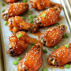 - 2 lbs chicken wings - 1/2 cup Sriracha sauce - 1/4 cup honey - 2 tablespoons soy sauce - 1 tablespoon rice vinegar - 1 tablespoon garlic powder - 1 teaspoon ginger powder - Salt and pepper to taste - Sesame seeds - Chopped green onions When I make Spicy Sriracha Honey Chicken Wings, I love using fresh ingredients. The chicken wings are the star of the show. They soak up all the flavors from the Sriracha and honey. Sriracha adds a nice kick, while honey brings a sweet touch. I also include soy sauce and rice vinegar for extra depth. The garlic powder and ginger powder enhance the flavor. A sprinkle of salt and pepper ties everything together. For garnish, I always use sesame seeds and chopped green onions. They not only look good but also add crunch and freshness. You can find the full recipe above to help you create your own flavorful delight! 1. First, preheat your oven to 400°F (200°C). This makes sure the wings cook well. 2. Next, line a baking sheet with parchment paper. This helps with easy cleanup. 3. In a large bowl, mix the Sriracha sauce, honey, soy sauce, rice vinegar, garlic powder, ginger powder, salt, and pepper. Stir until smooth. This mixture is your tasty marinade! 1. Now, add the chicken wings to the bowl. Toss them well in the marinade. You want every wing coated nicely. 2. After that, arrange the wings on the baking sheet. Make sure they are spaced apart. This lets them cook evenly. 1. Bake the wings in your preheated oven for 40-45 minutes. Turn them halfway through. This helps them get crispy. 2. If you like, broil the wings on high for 3-5 minutes at the end. This gives them an extra crunch. 3. Once they are done, take the wings out and let them rest. The flavors will settle nicely. 4. Finally, garnish your wings with sesame seeds and chopped green onions. They look and taste amazing! For the complete recipe, check out the Full Recipe. To make your wings just right, adjust the spiciness. If you want less heat, use less Sriracha. You can also mix in some ketchup for sweetness without adding more spice. For those who love heat, add more Sriracha or try a hot pepper sauce. When it comes to sweetness, honey is your go-to. If you want it sweeter, add more honey to the mix. Just remember, balance is key! For crispy wings, cooking time matters. Bake them for 40-45 minutes at 400°F until golden brown. Flip them halfway through for even cooking. Space is also important. Arrange wings on the baking sheet with room to breathe. This helps them get crispy and not soggy. Marinate your wings for at least 30 minutes. For deeper flavor, marinate for 2 hours or more. This allows the wings to soak up all the yummy flavors. Use a zip-top bag for easy marinating. Just toss the wings inside, add the marinade, and shake! This way, every bite is packed with flavor. {{image_2}} You can cook Spicy Sriracha Honey Chicken Wings in several ways. The oven-baked method is easy and yields tasty wings. You preheat your oven to 400°F (200°C). Spread the wings out on a baking sheet. Bake for about 40-45 minutes. They turn crispy and golden. Air-frying is another option. It cooks wings faster and makes them extra crispy. Set your air fryer to 400°F (200°C). Cook the wings for 25-30 minutes, shaking the basket halfway. This method uses less oil and keeps the wings light. If you crave a smoky flavor, try grilling. Preheat your grill to medium heat. Grill each wing for about 15-20 minutes, turning often. This adds a rich taste that pairs well with the spice and sweetness. Want to kick up the heat? Try adding different hot sauces. You can mix in some habanero or cayenne for a fiery twist. Each sauce gives a unique flavor profile. Experiment to find your favorite blend. If you prefer a different sweetness, swap honey for maple syrup or agave nectar. Each sweetener brings its own charm to the wings. You can also mix in fruit purees, like peach or mango, for a fruity touch. These wings are perfect with a side of crispy fries or a fresh salad. The cool crunch of vegetables balances the heat nicely. You can also serve them with coleslaw for a creamy contrast. For dipping sauces, ranch or blue cheese are classic picks. They provide a cool, creamy finish that complements the spicy wings. You can also try a sweet chili sauce for an extra kick. You can find the full recipe for more details on how to prepare these tasty wings. After enjoying your spicy Sriracha honey chicken wings, store leftovers in an airtight container. This helps keep them fresh and tasty. Place the wings in the fridge within two hours of cooking. They can last up to three days in the fridge. When reheating, preheat your oven to 350°F (175°C). Place the wings on a baking sheet and cover them with foil. Heat for about 15-20 minutes. This keeps the wings moist while making them crispy again. You can also use an air fryer for about 5-7 minutes at 375°F (190°C) for a quick and delicious option. If you have extra wings, freezing is a great choice. You can freeze marinated wings before cooking. Just place them in a freezer bag, squeezing out as much air as possible. This helps prevent freezer burn. They can stay frozen for up to three months. When ready to cook, move the bag to the fridge for a day to thaw. Once thawed, cook them as per the full recipe. Remember, frozen wings may take a bit longer to cook. Keep an eye on them to ensure they are fully done. To make these wings, you need to follow a simple process. First, mix Sriracha, honey, soy sauce, rice vinegar, garlic powder, ginger powder, salt, and pepper in a bowl. This mixture is your marinade. Next, toss the chicken wings in this marinade and let them sit for at least 30 minutes. For best flavor, marinate them for 2 hours. Then, bake the wings at 400°F for 40-45 minutes. For extra crispiness, broil them for a few minutes at the end. You can find the full recipe above for all the details. Yes, you can use frozen chicken wings! Just remember to cook them longer. First, preheat your oven. Place the wings on the baking sheet without thawing. You may need to add an extra 10-15 minutes to the baking time. Check that they reach an internal temperature of 165°F for safety. These wings pair well with several sides. You might enjoy them with celery sticks and ranch dressing for a classic touch. A fresh salad offers a nice crunch and balances the heat. Potato wedges or fries also make a great side. If you want something light, serve them with rice or steamed veggies. You now know how to make delicious Spicy Sriracha Honey Chicken Wings. We covered key ingredients, including chicken, Sriracha, and honey. I shared step-by-step instructions for marinating and baking. Tips helped you achieve crispy wings and perfect flavors. Don't forget to store leftovers right for later enjoyment. Spice it up or switch flavors as you like! Enjoy your cooking adventure and share your tasty results!