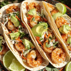 When making Spicy Cajun Shrimp Tacos, you need fresh and quality ingredients. Here’s what you will use: - 1 pound large shrimp, peeled and deveined - 2 tablespoons Cajun seasoning - 1 tablespoon olive oil - 1 teaspoon garlic powder - 1 teaspoon onion powder - 1/2 teaspoon smoked paprika - 1/4 teaspoon cayenne pepper (adjust for heat preference) - 8 small corn tortillas - 1 avocado, sliced - 1 cup slaw mix (cabbage and carrots) - 1/4 cup fresh cilantro, chopped - 1 lime, cut into wedges - Salt and pepper to taste The shrimp and seasoning create a bold flavor. The Cajun seasoning brings heat and zest. The tortillas hold everything together and add texture. To make these tacos, you need some kitchen tools: - A medium bowl for mixing - A large skillet for cooking shrimp - A spatula for flipping shrimp - A cutting board for slicing toppings For serving, a colorful platter makes the dish pop. You can also add lime wedges and extra cilantro for garnish. This makes your tacos look fresh and inviting. Remember, using quality ingredients and the right tools can make all the difference in your cooking experience. Check out the Full Recipe for more details on preparing these delicious tacos! To start, marinate the shrimp. In a medium bowl, mix the shrimp with Cajun seasoning, olive oil, garlic powder, onion powder, smoked paprika, and cayenne pepper. Add a pinch of salt and pepper. Toss until the shrimp are well coated. Let them sit for 15 to 20 minutes. This helps the flavors soak in. Next, heat a large skillet over medium-high heat. Once hot, add the shrimp in a single layer. Cook them for 2 to 3 minutes on each side. They should turn pink and opaque. Remove the shrimp from heat and set aside. Now, let’s warm the tortillas. Use a dry skillet over medium heat and place the corn tortillas inside. Warm them for about 30 seconds on each side. This makes the tortillas pliable and tasty. Next, assemble the tacos. Start with a few shrimp on each tortilla. Top it off with slaw mix, avocado slices, and chopped cilantro. This layering creates a burst of flavor in every bite. For plating, serve the tacos on a colorful platter. Add lime wedges on the side for a fresh touch. You can garnish with extra cilantro for a pop of color. As for side dishes, consider serving these tacos with black beans or rice. They complement the shrimp nicely. You can also add a fresh salad for extra crunch. Enjoy your Spicy Cajun Shrimp Tacos with these simple sides for a complete meal. For the full recipe, check out the details above! To make your spicy Cajun shrimp tacos just right, adjust the heat level. Start with the cayenne pepper. If you like it hot, add more. If you prefer mild, use less. Taste the shrimp after cooking. This helps you know if you need more spice. For seasoning tips, use a good Cajun blend. I recommend one with herbs like oregano and thyme. Adding garlic powder and onion powder boosts flavor. A little smoked paprika gives a nice depth. Mix these spices well with the shrimp. Fresh toppings can transform your tacos. For avocado, pick ripe ones for a buttery texture. Use crunchy slaw mix for a nice bite. You can add sliced radishes for color and crunch. Seasonal vegetables are great too. In summer, try fresh corn or diced tomatoes. In spring, add sliced cucumbers for a cool touch. These choices make your tacos vibrant and fresh. Each ingredient adds a new layer of flavor. Remember, freshness is key to a great taco! For the complete recipe, check out the Full Recipe section. {{image_2}} You can swap shrimp for other proteins. Chicken, fish, or tofu work well. For chicken, use equal parts Cajun seasoning and olive oil. Cook it until it's golden and juicy. For fish, white fish like tilapia tastes great with the same spices. If you want to go vegetarian, try using firm tofu. Press it to remove water, then cut it into cubes. Marinate the tofu as you would the shrimp. Tortillas can change the whole taco vibe. Try flavored tortillas, like spinach or sun-dried tomato, for a fun twist. You can also make your own! Homemade tortillas taste fresh and delicious. If you need gluten-free options, choose corn tortillas. They are naturally gluten-free and add a nice crunch. Sauces can enhance your tacos a lot. A zesty lime crema pairs well. To make it, mix Greek yogurt with lime juice and zest. You can also use a spicy salsa or a tangy chipotle mayo. Store-bought options work, too; just read the labels for quality. If you want to keep it simple, a sprinkle of hot sauce adds great flavor without fuss. For the full recipe, check out the details given earlier. To keep your leftover tacos fresh, wrap them tightly in plastic wrap or foil. Store them in an airtight container. This will help keep the flavors and textures intact. You can also store the shrimp and tortillas separately. For shrimp storage, place the cooked shrimp in a sealed container. Store it in the fridge for up to three days. If you have raw shrimp, keep it in its original packaging. Use it within one to two days for the best quality. When reheating shrimp, place them in a skillet over low heat. This way, the shrimp warms gently without drying out. Stir often to heat evenly. For tortillas, heat them in a dry skillet. Warm them for about 15 seconds on each side. This will keep them soft and pliable. You can also wrap them in a damp paper towel and microwave for about 10 seconds. This method helps maintain their freshness and flavor. For the full recipe, check out the instructions above. How to make shrimp tacos spicier? To spice up your shrimp tacos, add more cayenne pepper or hot sauce. You can also use a spicier Cajun seasoning blend. Try adding fresh jalapeños or chili flakes for an extra kick. Can I use frozen shrimp? Yes, you can use frozen shrimp. Just thaw them before marinating. Place the shrimp in a bowl of cold water for about 15-20 minutes. This will help the shrimp cook evenly. What are the best sides for shrimp tacos? Great sides include rice, beans, or a fresh salad. You can also serve chips with salsa or guacamole. These sides add flavor and make your meal more filling. How can I meal prep this dish? Meal prepping is easy with shrimp tacos. Cook the shrimp and store them in an airtight container. Prepare the slaw mix and toppings ahead of time too. Just warm the tortillas right before serving. Is this recipe gluten-free? Yes, this recipe is gluten-free. Corn tortillas are naturally gluten-free. Just check the labels to ensure no hidden gluten ingredients. How to make it nut-free? This recipe is already nut-free. Just ensure that any toppings or sauces you choose also do not contain nuts. Always read labels to be safe. Enjoy your Spicy Cajun Shrimp Tacos with confidence! For the full recipe, check the provided details. You learned about key ingredients for spicy Cajun shrimp tacos and essential cooking tools. I shared tips for marinating shrimp and ways to layer your tacos for great taste. I also covered alternatives to shrimp and different tortilla options. Lastly, I provided storage and reheating advice. With these insights, you can now create delicious tacos that fit your taste and needs. Enjoy cooking and experimenting with flavors, and don't shy away from creativity!