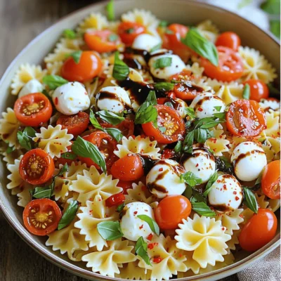 Caprese Pasta Salad Fresh and Flavorful Dish