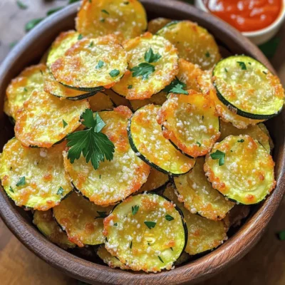 Garlic Parmesan Zucchini Chips Crispy and Flavorful Snack