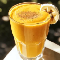 - Pumpkin puree options: You can use canned pumpkin puree or fresh pumpkin. Canned puree is easy and saves time. Fresh pumpkin gives a unique taste but needs more prep. - Alternative milk types: Choose almond milk for a nutty flavor. You can also use oat milk for a creamy texture. Coconut milk adds richness too. - Sweeteners and their substitutes: Maple syrup is my go-to sweetener. You can also use honey or agave syrup. If you want a sugar-free option, try stevia. - Greek yogurt for creaminess: Adding Greek yogurt makes the smoothie richer and creamier. It also adds protein. - Ice cubes for thickness: If you want a thicker smoothie, add ice cubes. They give a nice chill and a frosty texture. To start, gather all your ingredients. This makes blending easy. You need: - 1 cup pumpkin puree (canned or fresh) - 1 banana, frozen - 1 cup almond milk (or milk of choice) - 1/2 teaspoon pumpkin pie spice - 1 tablespoon maple syrup (adjust to taste) - 1/2 teaspoon vanilla extract - 1/4 cup Greek yogurt (optional for creaminess) - Ice cubes (optional, for a thicker consistency) Wash your hands and clean your workspace. Measure each ingredient carefully. If you use fresh pumpkin, cook it until soft. Let it cool before blending. Now, you can start blending. Add the pumpkin puree first. Then, add the frozen banana. Next, pour in the almond milk. Sprinkle in the pumpkin pie spice. Drizzle the maple syrup and vanilla extract. If you want, add Greek yogurt for extra creaminess. Blend on high speed. Watch as the ingredients mix into a smooth, creamy texture. If you want it thicker, add a few ice cubes and blend again. Getting the right texture is key. If your smoothie is too thick, add more almond milk. Blend again until it reaches the perfect smoothness. If it’s too thin, you can add more pumpkin or yogurt. Taste your smoothie to check the sweetness. If you want it sweeter, add more maple syrup. This step is crucial for your perfect pumpkin spice smoothie. Now you are ready to enjoy your delightful and creamy treat! For the complete recipe, check out the Full Recipe. To make your pumpkin spice smoothie even better, think about adding spices. A pinch of cinnamon or nutmeg can bring out rich flavors. You can start with a little and taste as you go. For sweetness, adjust the maple syrup to your liking. You want just the right balance, not too sweet but just enough. Garnishing can make your smoothie look fancy. I love to sprinkle a little pumpkin pie spice on top. It adds a nice touch and hints at the flavors inside. You can also add a few slices of banana or a dollop of yogurt for fun. This smoothie tastes best when it's chilled. Serve it in a nice glass to impress your friends. For a special touch, add some toppings like granola, nuts, or whipped cream. These extras can make each sip a treat. Enjoy this delightful drink as a snack or a quick breakfast. For the full recipe, check out the complete guide. {{image_2}} You can easily adapt this pumpkin spice smoothie to fit your needs. If you want a vegan version, swap out the Greek yogurt for a dairy-free yogurt. For the milk, almond milk works great, but you can use oat milk or coconut milk as well. These options keep the smoothie tasty and creamy. If you want to cut down on sugar, use less maple syrup. You can also try a sugar substitute like stevia or monk fruit. These options give you sweetness without adding extra calories. Get creative with your flavors! Adding a tablespoon of cocoa powder brings in a rich chocolate flavor. This twist makes it even more indulgent. If you love peanut butter, add a spoonful for a nutty taste. It pairs well with pumpkin. You can also add other fruits to your smoothie. Try a handful of spinach for added nutrients. A few berries can bring a fresh burst of flavor. Each addition makes the smoothie unique and fun. Don't hesitate to experiment! For the full recipe, refer to the section above. To store your pumpkin spice smoothie, pour any leftovers into a clean jar. Seal it tightly. Place the jar in the fridge. This keeps it fresh for a short time. I recommend drinking it within 24 hours. Give it a good shake before you enjoy it again. If you want to save your smoothie for later, freezing is a great option. Pour the smoothie into an ice cube tray or a freezer-safe container. Leave some space at the top as the smoothie will expand. To thaw, simply move it to the fridge overnight. You can also blend it again after thawing for a smooth texture. The smoothie tastes best fresh, but it can last in the fridge for about 1 day. If frozen, it can stay good for up to 3 months. After that, the taste and texture may change. Always check for any off smells or colors before consuming. To make sure you enjoy the best flavors, sip it as soon as you can! You can use sweet potato puree instead of pumpkin puree. It has a similar texture. You might also try butternut squash puree. Both options bring a sweet flavor. Yes, you can make the smoothie a few hours ahead. Just store it in the fridge. Stir it well before drinking. If you want to keep it longer, freeze it in a sealed container. To make a dairy-free version, use almond milk or oat milk. These plant-based milks work well. You can skip the Greek yogurt or use a dairy-free yogurt for creaminess. You now have a complete guide to making a delicious pumpkin spice smoothie. You learned about the best ingredients and how to prep them. The blending process helps you achieve the right thickness. Tips enhance the flavor and presentation, making your drink look great. Remember, you can customize this smoothie for any diet or taste preference. Follow the storage tips to keep leftovers fresh. With this knowledge, you can whip up a tasty treat any time. Enjoy your blending!