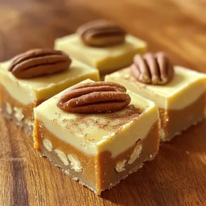 To make pumpkin spice fudge, you will need the following ingredients: - 2 cups white chocolate chips - 1 cup pumpkin puree - 1 teaspoon pumpkin pie spice - 1/2 teaspoon vanilla extract - 1 cup sweetened condensed milk - 1/4 teaspoon salt - 1/2 cup chopped pecans (optional) Gather these tools for a smooth fudge-making experience: - Medium saucepan - Mixing spoon or spatula - 8x8 inch baking dish - Parchment paper - Refrigerator Using high-quality ingredients makes a big difference. Choose good white chocolate chips. They should melt smoothly and taste rich. For pumpkin puree, use pure pumpkin, not pie filling. The right spices add depth. Fresh pumpkin pie spice gives the best flavor. If you like nuts, use fresh pecans for crunch. Always check the dates on your ingredients. Fresh items yield the best results. For the full recipe, follow the steps carefully to enjoy this fall treat. Step 1: Prepare the Baking Dish First, grab an 8x8 inch baking dish. Line it with parchment paper. Leave some paper hanging over the edge. This helps you lift out the fudge later. Step 2: Melt the Chocolate and Combine Ingredients Next, take a medium saucepan and set it on low heat. Add the sweetened condensed milk and white chocolate chips. Stir this mixture until it is smooth. Once melted, remove the pan from heat. Now, stir in the pumpkin puree, pumpkin pie spice, vanilla extract, and salt. Mix until everything is well combined. If you like nuts, fold in the chopped pecans for a crunchy bite. Step 3: Pour and Set the Fudge Pour the fudge mixture into your prepared baking dish. Use a spatula to spread it evenly. Place the dish in the refrigerator for at least 2 hours. This helps the fudge set firmly. When it is ready, lift it out using the parchment paper. Cut the fudge into squares, and enjoy your delicious treat! For the full recipe, check the ingredients and steps above. To get the best texture for your pumpkin spice fudge, melt the chocolate slowly. Use low heat and stir constantly. If the mixture feels thick, add a tiny bit of sweetened condensed milk. This helps create a smooth, creamy fudge. Make sure to chill the fudge long enough. It should set for at least two hours in the fridge. This time allows it to firm up nicely. You can boost the flavor of your fudge in fun ways. Add a pinch of nutmeg for a warm touch. You could also mix in some caramel or butterscotch chips for sweetness. If you love nuts, try adding chopped walnuts or hazelnuts. These add crunch and depth. A splash of maple syrup can give a rich, fall flavor. Experiment with these ideas to make your fudge truly unique! Many people rush the melting process. Avoid using high heat, as this can burn the chocolate. Also, don’t skip the salt; it enhances the sweet flavors. If the fudge doesn’t set, it may need extra time in the fridge. Finally, cutting the fudge too soon can cause it to crumble. Let it chill completely before slicing. Following these tips will help you make the best pumpkin spice fudge! {{image_2}} You can make a vegan version of pumpkin spice fudge. For this, swap the white chocolate chips with vegan chocolate chips. Use coconut milk instead of sweetened condensed milk. This keeps the creamy texture and rich taste. Follow the same steps in the full recipe. To make gluten-free pumpkin spice fudge, check your chocolate chips. Ensure they are gluten-free. The rest of the ingredients in the recipe are naturally gluten-free. This means you can enjoy this treat without worry. Just follow the full recipe as is. You can customize your fudge with fun flavors. Try adding a pinch of nutmeg for a spicy kick. Chopped walnuts or almonds can add crunch. You can also mix in chocolate chips for extra sweetness. Dried cranberries or raisins add a fruity touch. Feel free to get creative! Each mix-in will give your fudge a unique twist. To keep your pumpkin spice fudge fresh, store it in an airtight container. Make sure the fudge is fully cooled before sealing. Place a piece of parchment paper between layers if you stack them. This helps prevent sticking. Keep it in a cool, dry place away from sunlight. When stored properly, pumpkin spice fudge lasts about two weeks at room temperature. If you store it in the fridge, it can last up to a month. Just remember to check for any signs of spoilage, like an off smell or changes in texture. If you want to save some fudge for later, freezing is a great option. Cut the fudge into squares and wrap each piece tightly in plastic wrap. Then, place the squares in a freezer-safe bag or container. When you want to enjoy it, just thaw it in the fridge for a few hours. This method keeps the fudge tasty and fresh. Yes, you can use different chocolates for your fudge. Milk chocolate or dark chocolate can work well. Just remember, each type will change the flavor. White chocolate gives a sweet base, while dark chocolate adds a rich taste. You can mix them, too, for a unique flavor. To make your fudge creamier, try adding more sweetened condensed milk. You can also use a bit of butter when melting the chocolate. This extra fat helps to create a smooth texture. Stir well as you mix to avoid lumps. Absolutely! If you love spice, you can add cinnamon, nutmeg, or even ginger. Each spice brings a new flavor twist. Just start with a small amount, then taste. Adjust as needed until it’s perfect for you. Serve your pumpkin spice fudge on a nice platter. You can sprinkle a little pumpkin pie spice on top. Adding whole pecans as a garnish looks great, too. For a fun twist, pair it with a scoop of vanilla ice cream. Enjoy it with coffee or hot cider for a perfect fall treat. This guide covered all you need for making delicious pumpkin spice fudge. We discussed key ingredients, kitchen tools, and how to pick quality ingredients. You learned the step-by-step process and tips for perfect texture and flavor. We also explored variations, storage tips, and answered common questions. Making fudge can be fun and rewarding. Enjoy sharing your tasty treats with friends and family!