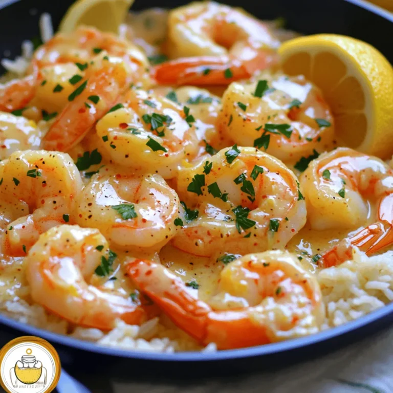 - 1 lb large shrimp, peeled and deveined - 4 tablespoons unsalted butter - 4 cloves garlic, minced - 1 lemon (zested and juiced) The main ingredients create the heart of this dish. The shrimp provide a sweet and tender base. Butter adds richness and helps to carry the garlic flavor. Fresh garlic creates a nice aroma that fills the kitchen. The lemon brings brightness and balances the dish. - 1 teaspoon red pepper flakes - Salt and pepper to taste - 2 tablespoons fresh parsley, chopped Optional ingredients can elevate your dish. Red pepper flakes add a hint of heat. Salt and pepper enhance the flavors of the shrimp and garlic. Fresh parsley gives a pop of color and freshness. - Cooked rice or pasta for serving Serving this dish over cooked rice or pasta makes it filling. The buttery sauce coats the grains or noodles well. You can soak up every drop of that tangy flavor. Each bite becomes a savory delight. For the full recipe, check the details above. To make Lemon Garlic Butter Shrimp Skillet, start with the shrimp. You need to peel and devein them. This step may seem small, but it makes a big difference in taste and texture. Rinse them under cold water and pat them dry. Next, prepare the other ingredients. Mince four cloves of garlic finely. The garlic adds depth to the dish. Zest one lemon for that bright flavor. After zesting, cut the lemon in half and juice it. Lastly, chop two tablespoons of fresh parsley. This will add color and freshness when you serve. Now, let’s cook! In a large skillet, melt two tablespoons of unsalted butter over medium heat. Once the butter is melted, add the minced garlic and the optional red pepper flakes. Sauté the garlic for about one minute. It should smell wonderful but not brown. Increase the heat to medium-high and add the shrimp. Season them with salt and pepper. Cook them for two to three minutes on each side. The shrimp should turn pink and opaque, which means they're ready. Next, reduce the heat to medium again. Add the remaining two tablespoons of butter, lemon zest, and the fresh lemon juice. Stir everything well to coat the shrimp in that rich and tangy sauce. Cook for an additional one to two minutes. This allows the sauce to thicken just a bit. It's time to serve! Drizzle the buttery sauce over the shrimp. This sauce is the star of the dish. Then, garnish with the chopped parsley. It brings a pop of color and flavor. For a complete meal, serve the shrimp over cooked rice or pasta. These sides soak up the delicious sauce nicely. Enjoy your Lemon Garlic Butter Shrimp Skillet! For the complete recipe, refer to the Full Recipe above. To avoid overcooking shrimp, watch the color change. Cook them until they turn pink and opaque. This usually takes 2-3 minutes on each side. If they curl tightly, they may be overdone. For the best flavor, use fresh garlic and lemon. Mince the garlic finely for a strong taste. Zest the lemon before juicing it. This adds a bright flavor to your dish. Mixing lemon juice with the melted butter enhances the taste. Plating matters! Use a large white plate to highlight your dish. Pour the shrimp and sauce in the center. Add a side of rice or pasta for color. Fresh herbs make a big difference. Sprinkle chopped parsley on top for a pop of green. You can also add lemon slices for a bright touch. Always ensure shrimp is cooked thoroughly. The internal temperature should reach 145°F. Use a food thermometer if you're unsure. Practice safe food handling. Wash your hands before cooking. Clean surfaces and utensils after working with raw shrimp. This helps prevent foodborne illness. {{image_2}} You can swap shrimp for other seafood. For example, scallops or fish work well. Each option brings a unique taste. You can also use garlic herb butter. This adds a new layer of flavor to the dish. Adding white wine to the skillet gives a richer sauce. Just a splash can elevate the taste. Fresh herbs like basil or thyme also boost flavor. These herbs add freshness and aroma to your meal. You can make this dish gluten-free or low-carb. Use cauliflower rice instead of regular rice. For vegetarian options, skip the shrimp and add sautéed mushrooms. These swaps still keep the dish tasty and satisfying. If you want more ideas, check the Full Recipe for inspiration! To keep your leftover Lemon Garlic Butter Shrimp Skillet fresh, place it in an airtight container. This helps prevent moisture loss and keeps flavors intact. You can use glass or plastic containers with tight lids. Make sure to let the dish cool before sealing it. Store it in the fridge for up to three days. For the best taste, reheat your shrimp dish gently. Use a skillet over low heat. This method helps keep the shrimp tender and flavorful. You can also microwave it, but cover the dish to keep it moist. Heat in short bursts, stirring in between. This avoids overcooking the shrimp. Can it be frozen? Yes, but with care. Shrimp can lose texture when thawed. For freezing, place the dish in a freezer-safe bag or container. Remove as much air as possible to prevent freezer burn. Label it with the date. Use it within two months for the best flavor. Cooking shrimp usually takes about 4 to 6 minutes. You should cook them for 2 to 3 minutes on each side. The shrimp will turn pink and opaque when they are done. Look for a nice curve in the shrimp; this means they are cooked perfectly. Yes, you can use frozen shrimp for Lemon Garlic Butter Shrimp Skillet. They are easy to find and can save time. Just keep in mind that frozen shrimp need to be thawed before cooking. The best way to thaw shrimp is to place them in the fridge overnight. If you need them fast, put them in a bowl of cold water for about 15 to 20 minutes. You can serve this dish with a variety of sides. Cooked rice or pasta works great. Add some fresh veggies or a salad for balance. You can also pair it with garlic bread to soak up the delicious sauce. This will make a complete meal that is both tasty and satisfying. For more ideas, check the full recipe! In this blog post, we explored how to make a delicious Lemon Garlic Butter Shrimp Skillet. We covered essential ingredients, step-by-step instructions, and helpful tips. You learned about cooking and storage methods and even variations to try. This dish is not just easy; it’s tasty and flexible. You can mix in your favorite flavors or adjust it for your diet. I hope you feel ready to create this tasty meal in your kitchen! Enjoy every bite!