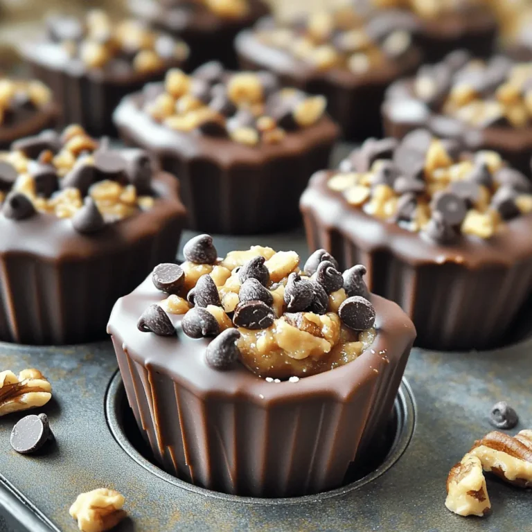 To make these tasty fat bombs, you only need a few simple items. Here’s what you’ll need: - 1/2 cup creamy natural peanut butter (no added sugar) - 1/4 cup coconut oil, melted - 1/4 cup unsweetened cocoa powder - 3 tablespoons powdered erythritol (or your preferred keto sweetener) - 1 teaspoon vanilla extract - Pinch of sea salt These ingredients come together to create a rich, creamy treat. The peanut butter gives a smooth base. Coconut oil adds healthy fats. Unsweetened cocoa brings a deep chocolate flavor. The sweetener keeps it keto-friendly. You can kick up the flavor and crunch with some extras. Here are some tasty options: - Chopped nuts - Keto-friendly chocolate chips Sprinkling these on top makes each bite even better. Nuts add texture, while chocolate chips enhance the sweetness. Feel free to mix and match! Using the right brands can make a big difference. Here are some I trust for quality: - Peanut Butter: Look for brands like Smucker’s Natural or Crazy Richard’s. - Coconut Oil: Try Nutiva or Spectrum for a clean taste. - Cocoa Powder: I recommend Hershey's or Ghirardelli for rich flavor. - Sweetener: For erythritol, check out Swerve or Lakanto. Picking quality brands helps ensure your fat bombs taste their best. To start, gather your ingredients. You need creamy peanut butter, melted coconut oil, cocoa powder, powdered erythritol, vanilla extract, and a pinch of sea salt. In a medium mixing bowl, combine the creamy peanut butter and melted coconut oil. Stir them together until the mixture is smooth and blended well. This creates a rich base for your fat bombs. Next, add the unsweetened cocoa powder. This gives the fat bombs their chocolate flavor. Then, mix in the powdered erythritol. Adjusting the sweetness is key, so taste as you go. Add the vanilla extract, and sprinkle in the sea salt. This balances the flavors. Mix everything until you have a thick, chocolatey mixture that looks and smells amazing. Now, it’s time to mold your fat bombs. Line a mini muffin tray or silicone molds with parchment paper. This step helps with easy removal later. Use a spoon to fill each compartment with the chocolate peanut butter mix. Aim to fill them about three-quarters full. This allows space for any toppings. If you want to add a fun twist, sprinkle chopped nuts or keto-friendly chocolate chips on top. This adds texture and makes each bite special. After molding, place your tray or molds in the freezer. Let them freeze for about 30 to 60 minutes. You want the fat bombs to be firm to the touch. Once they are set, carefully remove them from the molds. If you used parchment paper, this should be easy. Store your fat bombs in an airtight container. Keep them in the freezer to maintain their texture and flavor. Enjoy these tasty treats as a quick snack or dessert whenever you crave something sweet. To get the best texture, use creamy natural peanut butter. Look for brands with no added sugar. This keeps your fat bombs smooth. Melt the coconut oil until it’s fully liquid. This helps all ingredients mix well. When adding cocoa powder, sift it first. This prevents clumps and gives a smooth blend. Mix until everything looks thick and chocolatey. A pinch of sea salt enhances the flavor. If you want a richer taste, try adding more peanut butter. For a fun twist, sprinkle chopped nuts or keto chocolate chips on top before freezing. This adds crunch and extra chocolate flavor. One mistake is not measuring the ingredients. Accurate amounts are key for taste and texture. Avoid using regular peanut butter. It often has added sugars that are not keto-friendly. Don't rush the freezing process. They need enough time to set firm. If you take them out too soon, they will melt easily. Another common error is skipping the parchment paper. It makes removing the fat bombs much easier. Lastly, don’t forget to store them in an airtight container. This keeps them fresh and tasty. If you prefer sweeter fat bombs, add more powdered erythritol. Start with one more tablespoon, then taste. If it needs more, add it slowly. You can also try other keto sweeteners like stevia or monk fruit. Each sweetener has a different taste, so choose one you like. For a different flavor, swap out the peanut butter for almond or cashew butter. Each nut butter gives a unique taste. If you want a chocolate boost, use dark cocoa powder. It has a richer flavor and fits the keto plan. Adjusting these ingredients can make your fat bombs perfect for your taste buds. {{image_2}} You can switch up the nut butters in this recipe. Almond butter works well. It adds a nice nutty taste. Cashew butter is also a great choice. It gives a creamier texture and mild flavor. Sunflower seed butter is perfect for those with nut allergies. It mixes well with chocolate too. Each nut butter brings its own flavor and texture. Want to jazz up your fat bombs? Try adding mint extract for a refreshing twist. Just a few drops can change the whole vibe. You can also add instant coffee for a mocha flavor. It gives a rich taste and boosts your energy. Cocoa powder is always a good base, but you can mix in spices like cinnamon for warmth. Let your taste buds guide you! To make this recipe dairy-free, ensure you use plant-based ingredients. Coconut oil is great for that creamy feel. Look for vegan sweeteners like stevia or monk fruit. They fit well into a vegan diet. Always check labels to avoid hidden dairy. You can enjoy these fat bombs without any dairy and still get that rich taste. Freezing your keto chocolate peanut butter fat bombs is simple. First, let them set in the molds. After they are firm, pop them out. Place them in an airtight container. Use parchment paper between layers to keep them from sticking. Make sure to label the container with the date. This way, you'll know how long they’ve been in the freezer. When stored properly, these fat bombs last a long time. You can keep them in the freezer for up to three months. This shelf life ensures that you always have a quick, tasty snack on hand. Just remember, the longer they sit, the more the flavor may fade. Check your fat bombs for signs of spoilage. If they have an off smell, discard them. Look for any changes in color or texture. If they feel sticky or slimy, it’s best to throw them away. Trust your senses; if something seems off, it likely is. Keto Chocolate Peanut Butter Fat Bombs are tasty snacks. They mix peanut butter and cocoa. These snacks are high in healthy fats. They help you feel full and satisfied. They fit well in a keto diet. You can enjoy them guilt-free. Each fat bomb has about 2 grams of carbs. This low carb count keeps you on track. When you crave something sweet, these are a great choice. They help you stick to your keto goals without feeling deprived. Yes, you can make them ahead. They store well in the freezer. You can prepare a batch and enjoy them later. This saves time and makes snacking easy. Just remember to keep them in an airtight container. You can eat them straight from the freezer. They are great as a quick snack. You can also share them at parties. They impress friends with their rich flavor. Feel free to experiment with toppings for fun! You learned how to make Keto Chocolate Peanut Butter Fat Bombs step-by-step. We covered the key ingredients, from peanut butter to optional toppings. Tips helped you avoid common mistakes and adjust flavors. I shared variations to personalize your fat bombs, plus storage tips for keeping them fresh. Now, you can make a tasty treat that fits your diet. Enjoy being creative and have fun with these recipes! Your kitchen adventure awaits!