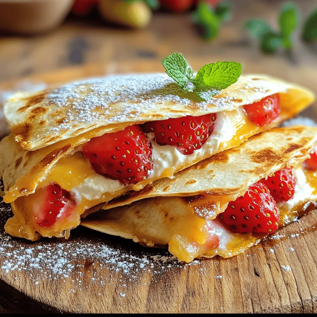 Strawberry Cream Cheese Quesadillas Delightful Treat