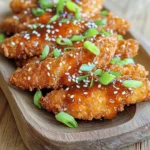 - 1 pound chicken tenderloins - 1/2 cup all-purpose flour - 1 large egg - 1/2 teaspoon garlic powder - 1/2 teaspoon paprika - 1/4 teaspoon salt - 1/4 teaspoon black pepper - 1 cup breadcrumbs (preferably panko) - 1/4 cup honey - 3 tablespoons Sriracha sauce - 1 tablespoon soy sauce - 1 tablespoon apple cider vinegar The ingredients for Spicy Honey Sriracha Chicken Tenders make this recipe simple yet bold. The tenderloins give you juicy bites. The flour, egg, and breadcrumbs create a crunchy coating. I recommend panko for extra crunch. The spices add flavor without being overwhelming. In the spicy honey sauce, honey brings sweetness. Sriracha adds heat, and soy sauce enhances umami. Apple cider vinegar gives a tangy kick. You control the spice by adjusting the Sriracha. This makes the recipe more personal and fun. Gather these ingredients first. It helps to have everything ready as you cook. Each step will be easier and faster. Trust me, this recipe is a crowd-pleaser. You’ll love how the flavors blend together! - Preheat the air fryer to 400°F (200°C). - Set up your breading station. This means you need three shallow bowls. - In one bowl, mix flour, garlic powder, paprika, salt, and black pepper. - Coat each chicken tender in the flour mix. Make sure it's covered well. - Next, dip the chicken in the whisked egg. This helps the breadcrumbs stick. - Then, coat the chicken in the panko breadcrumbs. Press gently to make sure they stick. - Place the breaded chicken tenders in the air fryer basket. - Air fry for 8-10 minutes. Flip them halfway through for even cooking. - Check that the internal temperature reaches 165°F (75°C). - Once done, toss the hot chicken tenders in the spicy honey sauce. This makes them tasty and sticky. To get that nice crunch on your chicken tenders, I recommend using panko breadcrumbs. They are light and airy, which gives your tenders a great texture. Before you cook them, lightly spray the chicken tenders with cooking oil. This helps them get crispy in the air fryer. If you want to change the heat, you can modify the Sriracha. Use less for milder tenders. You can also add more honey to balance the spice. For extra flavor, consider adding garlic powder or chili powder to the honey sauce. Always check the internal temperature of your chicken. It should reach 165°F (75°C) for safety. Use a meat thermometer to ensure it’s cooked through. This step keeps your meal safe and delicious. {{image_2}} You can try many sauces with chicken tenders. If you want a change, use barbecue sauce or sweet chili sauce. Both add different flavors while keeping it fun. You can also mix honey with mustard for a sweeter dip. Experiment with flavors to find what you like best. If you don’t have chicken tenderloins, chicken breasts work well too. Just slice them into strips. For gluten-free options, use almond flour or gluten-free breadcrumbs. These substitutes keep the dish tasty for all diets. Chicken tenders pair great with many sides. Try serving them with crispy fries or a fresh salad. Coleslaw adds a nice crunch too. You can even serve them with rice or steamed veggies. Choose sides that balance the heat and sweetness of the chicken. To store your cooked chicken tenders, let them cool first. Place the tenders in an airtight container. Refrigerate them within two hours of cooking. They last about three days in the fridge. If you want to keep them fresh, avoid stacking them too tightly. This helps prevent sogginess. When it’s time to reheat, use your air fryer. Preheat it to 350°F (175°C). Place the chicken tenders in a single layer. Heat them for about 5-7 minutes. This keeps them crispy and warm. You can also use a conventional oven at 375°F (190°C) if you prefer. For freezing, you can freeze both uncooked and cooked tenders. For uncooked tenders, bread them as usual and place them in a single layer on a baking sheet. Once frozen, transfer them to a freezer bag. They last up to three months. For cooked tenders, let them cool, then place them in an airtight container. They can be frozen for up to two months. Just remember to label your containers with dates! Yes, you can make this recipe in an oven. Preheat your oven to 400°F (200°C). Place the breaded chicken tenders on a baking sheet lined with parchment paper. Bake for about 15-20 minutes, flipping halfway through. Check that the internal temperature reaches 165°F (75°C) to ensure they are safe to eat. To make the chicken tenders spicier, add more Sriracha to the sauce. You can also mix in crushed red pepper flakes or diced fresh jalapeños. Adjust the heat level to suit your taste. Always start with a small amount and taste as you go. Serve these tenders hot for the best flavor. They pair well with rice, salad, or veggies. You can also add a side of ranch or blue cheese dressing for dipping. Garnish with chopped green onions and sesame seeds for extra flavor and crunch. This blog post covered how to make spicy honey Sriracha chicken tenders. I shared the key ingredients, step-by-step instructions, and tips to ensure the best crisp. We also explored variations and how to store leftovers effectively. Cooking these tenders can be fun and rewarding. Feel free to tweak the spice levels and sauces. Enjoy your tasty dish and impress friends and family with your cooking skills!