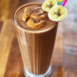 - 1 medium ripe banana - 2 tablespoons natural peanut butter - 1 scoop chocolate protein powder - 1 cup unsweetened almond milk - 1 tablespoon cocoa powder - 1 tablespoon honey or maple syrup (optional) - 1/2 teaspoon vanilla extract - A pinch of sea salt - Ice cubes (optional) The first thing you need is a medium ripe banana. A ripe banana adds natural sweetness and creaminess. Next, grab two tablespoons of natural peanut butter. It adds a rich flavor and healthy fats. You will also need one scoop of chocolate protein powder to boost your protein intake. For the liquid base, use one cup of unsweetened almond milk. This keeps the smoothie light. You will add one tablespoon of cocoa powder for extra chocolatey goodness. If you like it sweeter, one tablespoon of honey or maple syrup is optional. Don’t forget half a teaspoon of vanilla extract for a nice touch of flavor. A pinch of sea salt helps balance the sweetness. Lastly, if you want a thicker texture, add ice cubes. Gather all these ingredients to create a delicious chocolate peanut butter protein smoothie. - Start by peeling the banana. - Break the banana into smaller pieces for easy blending. - In a blender, combine the banana, natural peanut butter, chocolate protein powder, almond milk, cocoa powder, and vanilla extract. - If you want a thicker smoothie, add a few ice cubes. - Blend on high speed until everything is smooth. - If needed, stop blending and scrape down the sides of the blender. - Taste your smoothie and adjust sweetness if you like. - Add more honey or maple syrup, then blend again briefly. - Pour the smoothie into a glass or bowl. - Garnish with cocoa powder or a drizzle of peanut butter on top if you wish. To make a smooth and creamy texture, ice cubes can help. If you want it thick, add some ice before blending. This makes the smoothie cold and refreshing. You can also change ingredients based on your needs. If you have nut allergies, use sunflower seed butter instead of peanut butter. For a vegan option, choose a plant-based protein powder. Almond milk is a great dairy-free choice, but you can swap it for oat or soy milk too. Serving your smoothie well makes it more fun to drink. Use a tall glass and add a colorful straw. This adds flair and makes it look great. For garnishing, sprinkle cocoa powder on top. You can also drizzle peanut butter or add crushed nuts. A few banana slices on top make it look fresh and inviting. This smoothie packs many nutrients. The banana gives you fiber and potassium, which helps your heart. Peanut butter adds protein and healthy fats, keeping you full. Adding chocolate protein powder boosts your protein intake. This is great for muscle repair after workouts. Smoothies like this help you stay full and energized throughout the day. Enjoy them for breakfast or as a snack to feel great! {{image_2}} You can change up the taste of your smoothie with fun additions. Try adding fruits like strawberries or spinach. Strawberries give a sweet twist, while spinach adds nutrients without much flavor. You can also use different types of nut butter. Almond butter or cashew butter can change the taste while still keeping it creamy. Choosing the right protein powder is key. You can use plant-based protein or whey protein, depending on your needs. Plant-based options are great for vegans and those with dairy allergies. Whey protein blends smoothly and adds a rich flavor. You might also consider flavored protein powders. Chocolate or vanilla flavors can add an extra layer of taste. If you want to skip honey or maple syrup, there are other options. You can try agave syrup or stevia for a different sweetness. Natural sweeteners like dates also work well. They add flavor and nutrients, making your smoothie even better. Sugar substitutes can help if you watch your sugar intake. Just make sure you find one that fits your taste. To store your Chocolate Peanut Butter Protein Smoothie, pour any leftovers into a glass or jar. Seal it tightly with a lid. You can keep it in the fridge for up to two days. However, it tastes best when fresh. If you notice any changes in color or smell, it’s time to toss it out. If you want to save it longer, freezing is a great option. Pour the smoothie into ice cube trays or freezer-safe bags. This way, you can thaw just what you need. To thaw, place the smoothie in the fridge overnight. You can also blend it again with a little almond milk for a fresh taste. For storage, use glass containers or stainless steel. These materials keep your smoothie fresh and help the planet. Avoid plastic as much as possible. It’s better for your health and the environment. If you must use plastic, choose BPA-free options. A protein smoothie offers many health benefits. It provides a great source of protein. Protein helps build and repair muscles. This smoothie also includes bananas, which are rich in potassium. Potassium is key for heart health and balancing fluids. The almond milk adds calcium for strong bones. Cocoa powder gives you antioxidants. Antioxidants help fight free radicals in the body. Peanut butter adds healthy fats and fiber. These nutrients keep you full longer. A protein smoothie can also boost your energy. It's perfect after workouts or busy mornings. Yes, you can make this smoothie ahead of time. Just blend the ingredients as usual. Then, pour it into a glass or jar. Store it in the fridge for up to 24 hours. If you want it thicker, add ice cubes when you serve. To keep the smoothie fresh, use a tight lid. This helps prevent oxidation and keeps flavors strong. Shake or stir well before drinking. If it separates, that’s normal. Just give it a quick blend again. You can easily make this smoothie vegan. First, replace the honey or maple syrup with agave syrup. This keeps it sweet without animal products. For protein powder, choose a plant-based option. There are many flavors, like chocolate or vanilla. Almond milk is already vegan, but you can use other plant milks too. Options include soy milk or oat milk. Make these swaps, and you’ll have a tasty vegan protein smoothie! You learned how to make a delicious protein smoothie with simple steps. We covered key ingredients and their health benefits. You can customize your smoothie to fit your taste and diet. Remember, you can make it ahead and store it easily. Experiment with variations to keep it exciting. I hope this guide inspires you. Enjoy creating your own tasty and nutritious smoothies!