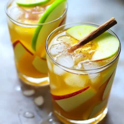 To make a delicious apple cider mocktail, you need a few key ingredients. Here’s what you will need: - 2 cups apple cider - 1 cup sparkling water - 1 tablespoon fresh lemon juice - 1 teaspoon ground cinnamon - 1 teaspoon ginger syrup (or to taste) - Ice cubes These main ingredients create a fresh and fruity drink. The apple cider offers a sweet base. The sparkling water adds fizz. Fresh lemon juice gives a zesty kick. Cinnamon brings warmth, while ginger syrup adds a hint of spice. You can make your mocktail even better with some fun garnishes. Here are a few ideas: - Slices of fresh apple for garnish - Cinnamon sticks for garnish Adding apple slices makes the drink look pretty. Cinnamon sticks not only look great but also add more flavor. You can also try other fruits, like oranges or pears, for a twist. Apple cider isn’t just tasty; it also has some health perks. Here are a few benefits of adding apple cider to your drink: - Rich in antioxidants, which help your body fight free radicals. - May support heart health by lowering cholesterol levels. - Contains vitamins like vitamin C, which boosts your immune system. Using apple cider in your mocktail makes it a fun and healthy choice for any occasion. Enjoy the flavors while also getting a health boost! 1. Start by getting a large pitcher. Add 2 cups of apple cider. 2. Next, squeeze in 1 tablespoon of fresh lemon juice. 3. Sprinkle in 1 teaspoon of ground cinnamon. Stir well until the cinnamon mixes in. 4. Now, pour in 1 teaspoon of ginger syrup. This adds a nice kick. 5. Taste the mixture. If you want more sweetness, add more ginger syrup. 6. Take some glasses and fill them with ice cubes. 7. Pour the apple cider mixture over the ice until each glass is about two-thirds full. 8. Top off each drink with 1 cup of sparkling water. Stir gently to keep the fizz. 9. Finally, garnish with fresh apple slices and a cinnamon stick. - Use fresh apple cider for the best taste. - Chill your glasses in the fridge for a refreshing touch. - Serve the mocktail right away to enjoy the fizz. - For a fun twist, try adding a splash of cranberry juice. - If you like it sweeter, add more ginger syrup. - You can also try using honey or agave syrup for sweetness. - To change the flavor, add more lemon juice for a tangy taste. - Experiment with spices like nutmeg or allspice for a unique twist. Hosting with mocktails is fun and easy. Always have the ingredients ready. Make a big batch in a pitcher, so guests can serve themselves. This keeps the party flowing. Offer a few different mocktail options. Variety makes it more exciting for everyone. Don’t forget to have ice ready for guests. It keeps drinks cold and refreshing. Apple cider mocktails fit every season. In fall, use warm spices like nutmeg and cloves. Add a splash of cranberry juice for a holiday twist. In spring, mix fresh mint leaves for a bright taste. You can even add some berries for color. Summer calls for lemon or lime to brighten the flavors. Each season brings a new chance to enjoy this drink! Presentation makes any drink special. Use clear glasses to show off the beautiful layers. Add a slice of fresh apple on the rim for color. A cinnamon stick adds a rustic touch. For a festive look, try using fun straws. You can even rim the glasses with sugar or cinnamon. Little details make your mocktails stand out! {{image_2}} You can make your Apple Cider Mocktail more fun by adding fruits. Try adding slices of pear for a soft and sweet taste. Pomegranate seeds add a burst of color and tang. Cranberries bring a tart flavor that mixes well with apple. You can also use orange slices for a zesty kick. Each fruit adds its unique twist, turning your drink into a fresh creation. If you want to skip ginger syrup, use honey or maple syrup. Both sweeteners add flavor without losing the mocktail’s charm. For a spicier touch, try cinnamon syrup. It pairs well with apple cider, making your drink taste warm and cozy. Adjust the amount based on your taste to create the perfect balance. For a fizzy twist, you can swap sparkling water for ginger ale or club soda. Ginger ale adds a sweet and spicy flavor, while club soda keeps it light and crisp. You can also use sparkling apple juice for extra apple flavor. These options keep your drink lively and fun, perfect for any gathering. To store leftover ingredients, keep them in airtight containers. This helps keep the flavors fresh. You can store apple cider in the fridge for about a week. If you have extra ginger syrup, store it in a cool, dark place. For lemon juice, use a small jar and seal it well. You can make this mocktail ahead. Mix the apple cider, lemon juice, and cinnamon in advance. Store it in the fridge for up to three days. Just add sparkling water right before serving. This keeps the fizz lively. For the best taste, wait to add garnishes until serving time. Apple cider usually lasts about a week in the fridge. If it smells off or changes color, toss it. Ginger syrup can last about a month if stored well. Fresh lemon juice stays fresh for up to a week too. Always check for freshness before using any ingredients. To make the mocktail less sweet, you can adjust the amount of ginger syrup. Start with less syrup, then taste the mix. If it needs more zing, add a little more, but keep it light. You can also add more lemon juice. The tartness from the lemon helps balance the drink. Another great tip is to use less apple cider and add more sparkling water. This trick keeps the flavor while reducing sweetness. Yes, you can use store-bought apple cider. It saves time and still tastes good. Look for a brand with no added sugar for the best flavor. Fresh apple cider can have a richer taste, but store-bought works well. Just check the label to ensure it’s pure. If it has extra flavors, it might change your mocktail a bit. Apple cider mocktails are perfect for many occasions. They shine at fall gatherings like Halloween or Thanksgiving. The warm spices match the season. You can serve them at holiday parties, too. Guests love the festive look and taste. They also work well for family dinners or brunches. Kids and adults both enjoy this drink. It’s a fun way to celebrate any special day! This blog post covered how to make a delicious Apple Cider Mocktail. We explored main ingredients, optional garnishes, and health benefits. You now have step-by-step instructions to create the perfect drink. Plus, I shared valuable tips for hosting with mocktails and ideas for variations. Remember to store leftovers properly to enjoy later. Overall, apple cider mocktails are a fun and fruity choice. I hope you feel inspired to mix up your own refreshing drinks!