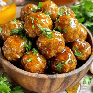 To make delicious honey garlic meatballs, gather these main ingredients: - 1 pound ground beef or turkey - 1/2 cup breadcrumbs - 1/4 cup grated Parmesan cheese - 1/4 cup fresh parsley, chopped - 1 large egg - 2 cloves garlic, minced - 1 teaspoon soy sauce - 1/2 teaspoon salt - 1/4 teaspoon black pepper - 1 tablespoon olive oil These ingredients blend well to create juicy meatballs. The ground meat serves as the base, while breadcrumbs and egg give them the right texture. Parmesan cheese adds flavor, and fresh parsley brightens the dish. For the sauce that makes these meatballs shine, you will need: - 1/3 cup honey - 1/4 cup soy sauce - 2 cloves garlic, minced - 1 teaspoon ginger, grated - 1 tablespoon cornstarch (optional, for thickening) - 2 tablespoons water (if using cornstarch) The honey brings sweetness, while soy sauce adds saltiness. Garlic and ginger give a nice kick, making the sauce tasty. If you want a thicker sauce, you can use cornstarch mixed with water. To prepare this meal, have these utensils ready: - Large mixing bowl - Baking sheet - Parchment paper - Small saucepan - Whisk or spoon These tools will help you mix, bake, and prepare the sauce easily. Using a baking sheet lined with parchment paper makes cleanup simple too. Start by preheating your oven to 400°F (200°C). This step makes sure your meatballs cook evenly. Line a baking sheet with parchment paper for easy cleanup. In a large bowl, mix together these ingredients: - 1 pound ground beef or turkey - 1/2 cup breadcrumbs - 1/4 cup grated Parmesan cheese - 1/4 cup chopped fresh parsley - 1 large egg - 2 cloves minced garlic - 1 teaspoon soy sauce - 1/2 teaspoon salt - 1/4 teaspoon black pepper Use your hands or a spoon to combine everything. Don’t overmix; just blend until it’s all together. Shape the mixture into 1-inch balls. Place them on the baking sheet, giving each meatball some space. Drizzle 1 tablespoon of olive oil over them. Bake in the preheated oven for about 20 minutes. They should be browned and fully cooked. In a small saucepan, mix the following ingredients over medium heat: - 1/3 cup honey - 1/4 cup soy sauce - 2 cloves minced garlic - 1 teaspoon grated ginger Stir this mix and bring it to a simmer. If you want a thicker sauce, mix 1 tablespoon of cornstarch with 2 tablespoons of water. Stir this slurry into the sauce. Cook for an extra 2-3 minutes until it thickens. Once the meatballs are cooked, take them out of the oven. Transfer them to a large bowl. Drizzle the honey garlic sauce over the meatballs. Toss them gently to coat each one well. Serve your honey garlic meatballs right away. You can garnish them with more parsley for a fresh touch. These meatballs pair well with rice, noodles, or even a fresh salad. Enjoy! To make tasty meatballs, you need good ingredients. Use fresh herbs like parsley. They add flavor and color. Mix the meat with breadcrumbs and cheese. This keeps the meatballs moist. Don’t overmix; just combine until mixed. Form them into small balls, about one inch wide. This size cooks evenly and stays juicy. For the best honey garlic sauce, use high-quality honey. It adds a rich sweetness. Combine honey, soy sauce, garlic, and ginger in a small pan. Heat gently. Stir often to avoid burning. If you want a thicker sauce, mix cornstarch with water. Stir this into the sauce and simmer. This will give you a smooth, glossy finish. Make this meal ahead for busy nights. You can prepare the meatballs and freeze them before cooking. Place them on a baking sheet and freeze for one hour. Once frozen, transfer to a bag. This way, you can cook them right from the freezer. Just add a few extra minutes to the baking time. Also, you can make the sauce ahead and store it in the fridge. Reheat it when you’re ready to serve. {{image_2}} You can switch out the meat for other proteins. Ground chicken or pork works well. You can also use ground lamb for a unique flavor. Each option gives a new taste while keeping the dish yummy. Adjust the cooking time if you use lean meats. They may cook faster than beef or turkey. For a plant-based version, try using lentils or chickpeas. Mash them and mix with breadcrumbs and spices. This creates a great texture. You can also use plant-based meat alternatives that mimic ground meat. Look for ones that have a similar texture and flavor to beef or turkey. Feel free to get creative with the sauce. You can add chili paste for heat or sesame oil for a nutty taste. Teriyaki sauce can also work if you want a sweeter flavor. Try adding herbs like thyme or rosemary to the meatball mix for extra flavor. Each change can make the dish feel fresh and new. To store leftover meatballs, let them cool first. Place them in an airtight container. They will keep in the fridge for up to three days. Make sure to label the container with the date. This helps you know when to eat them. If you want to freeze the meatballs, do this right after cooling. Arrange them in a single layer on a baking sheet. Freeze until firm, about one hour. Then transfer them to a freezer bag. They can last for up to three months in the freezer. Just remember to label the bag with the date too. When you're ready to eat the frozen meatballs, thaw them in the fridge overnight. You can reheat them in the oven or on the stove. For the oven, bake at 350°F (175°C) for about 15 minutes. On the stove, place them in a pan with a bit of sauce over low heat. Stir occasionally until hot. Enjoy your meal! Yes, you can use ground turkey or chicken instead of beef. Both options taste great. You can also try pork for a different flavor. Just ensure it is ground well for even cooking. To add heat, mix in some chili flakes or sriracha. Start with a small amount and taste as you go. You can also add fresh jalapeños for extra spice. Yes, you can prepare the meatballs in advance. Shape them and store in the fridge for up to a day. You can also freeze them for later use. Just cook from frozen and add a few extra minutes to your baking time. These meatballs go well with rice or noodles. You can also serve them with steamed veggies or a fresh salad. They make a great appetizer too, served with toothpicks. Honey garlic meatballs will last 3 to 4 days in the fridge. Store them in an airtight container. Make sure to reheat them well before serving. In this post, I shared how to make delicious honey garlic meatballs. We covered essential ingredients, easy steps, and tips to enhance flavor. You can also try variations, store leftovers, and answer common questions. These meatballs are fun to make and tasty to eat. Enjoy your cooking journey and impress your friends with this great dish!
