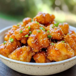 - 1 pound boneless chicken thighs, cut into bite-sized pieces - 1 cup sweet chili sauce - Seasoning mix: salt, black pepper, garlic powder, smoked paprika - 1 tablespoon cornstarch - 1/2 cup all-purpose flour - 1 teaspoon baking powder - 1/2 teaspoon salt - 1/2 teaspoon black pepper - 1 green onion, finely chopped - Sesame seeds The key to this dish is the balance of flavors and textures. The chicken thighs bring great taste and moisture. I use sweet chili sauce for a spicy-sweet kick. The seasoning mix adds depth. Each coating ingredient plays a role in achieving that perfect crunch. Cornstarch helps create a crispy shell. Flour gives it structure, while baking powder adds lightness. Salt and pepper enhance all the flavors. For garnish, I love using green onions and sesame seeds. They add color and a bit of crunch. In a large bowl, add the bite-sized chicken pieces. Mix in the dry ingredients: - 1 tablespoon cornstarch - 1/2 cup all-purpose flour - 1 teaspoon baking powder - 1/2 teaspoon salt - 1/2 teaspoon black pepper - 1 teaspoon garlic powder - 1/2 teaspoon smoked paprika Stir the mixture well. Make sure the chicken is fully coated. This step helps give your chicken a tasty crunch. Next, dip each piece of chicken into the beaten egg. Let any extra egg drip off. This will help the coating stick better. First, preheat your air fryer to 400°F (200°C). This step is key for crispy chicken. While it heats, arrange the coated chicken pieces in a single layer in the air fryer basket. Lightly spray the chicken with cooking oil. This adds to the crispiness. Cook the chicken for 12-15 minutes. Remember to shake the basket halfway through. This ensures even cooking. Your chicken is done when it turns golden brown and crispy. While the chicken cooks, mix your glaze. In a small bowl, combine: - 1 cup sweet chili sauce - 2 tablespoons sesame oil Once the chicken is done, transfer it to a large mixing bowl. Pour the sweet chili sauce mixture over the chicken. Toss gently to coat every piece. Now, plate your glazed chicken. For a lovely finish, garnish it with: - Finely chopped green onions - Sesame seeds Your air fryer crispy sweet chili chicken is ready to enjoy! To make your chicken crispy, preheating the air fryer is key. Set it to 400°F (200°C) before you cook. This helps the chicken cook evenly and get that golden look. Spraying the chicken with cooking oil also makes a big difference. A light coat gives the chicken a crispy crunch. Use a spray bottle for even coverage. Don't skip this step! Want more flavor? Try adding different seasonings. You can mix in some cayenne pepper for heat or even some ginger powder for a fresh taste. If you want a different glaze, consider using sriracha with your sweet chili sauce. This adds a nice kick! You can also try mixing in some honey or lime juice for extra sweetness and zest. Experiment and find what you love! {{image_2}} You can swap chicken thighs for other proteins. Chicken breast works well too. It will still be juicy and tasty. If you want a plant-based option, try tofu or veggies. Tofu soaks up flavors nicely. Just cut it into the same bite-sized pieces. For vegetables, bell peppers and zucchini add great color and crunch. You can make your own sweet chili sauce at home. Mix sugar, vinegar, and chili flakes for a kick. If you like heat, add more chili flakes or use sriracha. This change can give your dish a personal touch. Different sauces can change the whole meal vibe. Pair your chicken with rice or noodles for a complete meal. Steamed veggies add color and nutrients. For meal prep, store chicken in containers. It keeps well in the fridge for a few days. You can also freeze portions for later. Enjoy your tasty creation with friends or family! To keep your crispy sweet chili chicken fresh, store it right. First, make sure the chicken is cool. Place it in an airtight container. It will last in the fridge for up to three days. If you want to keep it longer, freezing is a great option. Wrap the chicken tightly in plastic wrap and then in aluminum foil. This will help prevent freezer burn. You can freeze it for up to three months. When you’re ready to enjoy the leftovers, reheating is key. The best method is to use an air fryer. Set it to 350°F (175°C). Place the chicken in the basket and heat for about 5-7 minutes. This keeps the chicken crispy. You can also use an oven. Preheat it to 350°F (175°C) and bake the chicken for 10-15 minutes. Avoid using a microwave, as it makes the chicken soft and soggy. Enjoy your tasty meal again! Cook chicken in the air fryer for about 12-15 minutes. This time works best for bite-sized pieces. Make sure to shake the basket halfway through. This helps the chicken cook evenly and get crispy. Yes, you can use frozen chicken. However, it is best to thaw it first. Frozen chicken will need a longer cooking time. Ensure it reaches an internal temperature of 165°F (74°C) for safety. You can use honey mixed with sriracha for a quick substitute. Another option is to mix ketchup with red pepper flakes. Both will give you a sweet and spicy flavor. This recipe is not gluten-free due to the all-purpose flour. To make it gluten-free, use a gluten-free flour blend instead. Make sure all other ingredients are also gluten-free. In this blog post, we explored how to make crispy air-fried chicken with sweet chili glaze. We covered main ingredients like chicken thighs and sweet chili sauce, along with the coating mix. I shared step-by-step instructions, tips for perfect crispiness, and variations for different proteins and sauces. In conclusion, this recipe is easy and fun. You can customize it to suit your taste. Try it out and enjoy a tasty meal that everyone will love.