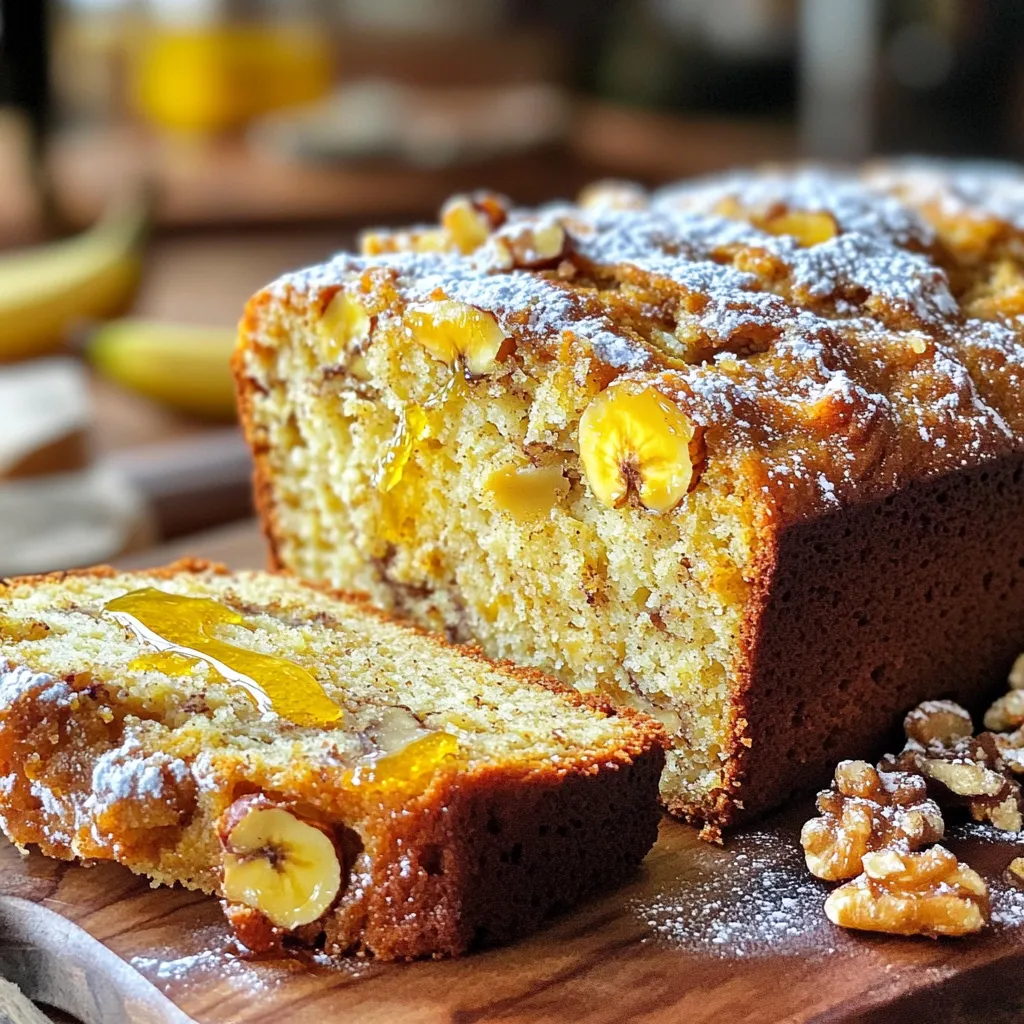 - 2 ripe bananas, mashed - 1 cup cottage cheese, low-fat - 2 large eggs - 1/4 cup honey or maple syrup - 1 teaspoon vanilla extract - 1 teaspoon baking soda - 1/2 teaspoon baking powder - 1/2 teaspoon cinnamon - 1 1/2 cups whole wheat flour - 1/2 cup chopped walnuts or pecans (optional) - Pinch of salt Using these ingredients, you can create a high-protein banana bread. Each item plays a vital role. The ripe bananas add natural sweetness and moisture. Cottage cheese packs protein while keeping the bread soft. Eggs help bind everything together. Sweeteners, like honey or maple syrup, bring in sweetness and flavor. Vanilla extract gives a warm, comforting note. Baking soda and baking powder make the bread rise, so it becomes fluffy. Cinnamon adds a warm spice that complements the bananas. Whole wheat flour brings in fiber and gives a hearty texture. If you like a crunchy bite, add walnuts or pecans. Lastly, a pinch of salt enhances all the flavors, making the bread taste great. This combination makes a tasty, high-protein treat. You can enjoy it for breakfast or as a snack. Each ingredient works together to create a delicious result. 1. Preheat your oven to 350°F (175°C). Grease a 9x5 inch loaf pan or line it with parchment paper. This helps the bread come out easily after baking. 2. In a large mixing bowl, add the mashed bananas, cottage cheese, eggs, honey (or maple syrup), and vanilla extract. Mix them well until you have a smooth mixture. This step is key for good flavor and texture. 3. In a different bowl, whisk together the whole wheat flour, baking soda, baking powder, cinnamon, and salt. This keeps the baking agents well mixed and ready to combine. 4. Gradually add the dry ingredients to your wet mixture. Stir gently until just combined. Be careful not to overmix, or the bread can become tough. 5. If you want a crunchy texture, fold in the chopped walnuts or pecans. This adds a nice flavor and a bit of crunch. 6. Pour the batter into your prepared loaf pan. Smooth the top with a spatula for a nice finish. 7. Bake in the preheated oven for 50-60 minutes. Check for doneness by inserting a toothpick into the center. If it comes out clean, your banana bread is ready! 8. After baking, let the bread cool in the pan for about 10 minutes. This helps it set and makes it easier to remove. 9. Carefully transfer the bread to a wire rack to cool completely. This prevents sogginess and keeps the crust nice and firm. To make the best high-protein cottage cheese banana bread, you must avoid overmixing the batter. Overmixing can make the bread tough. Mix just until the dry and wet ingredients combine. This keeps the bread soft and fluffy. Moisture is key to a great banana bread. The mashed bananas and cottage cheese add a lot of moisture. To keep it moist, use ripe bananas. They should be soft and spotty. If you want extra moist bread, you can add a little more cottage cheese or some yogurt. This banana bread tastes great on its own, but you can make it even better. Spread nut butter on warm slices for a protein boost. Honey also adds a nice touch of sweetness. This bread is perfect for breakfast or as a snack. Pair it with a cup of tea or coffee. You can even enjoy it with fresh fruit on the side. Slices are great for kids and adults alike. {{image_2}} You can easily add more protein to your banana bread. One great way is to include protein powder. A scoop of your favorite protein powder will enhance the protein content without changing the taste much. You can also try using alternative high-protein ingredients. For instance, swap some of the whole wheat flour for almond flour or chickpea flour. Both options add protein and fiber. Another choice is to use Greek yogurt instead of cottage cheese. This swap keeps the bread moist and rich in protein. Spices can elevate your banana bread. Try adding nutmeg for a warm flavor. You can also use different vanilla extracts, like pure vanilla or vanilla bean paste, to change up the taste. Incorporating fruits can make your bread even better. Toss in berries for a fresh burst of flavor. You might also consider adding chocolate chips for a sweet touch. Both options bring extra joy to each slice. Store your high-protein cottage cheese banana bread in a cool, dry place. This keeps it fresh longer. Use an airtight container to seal in moisture. A glass or plastic container works well. You can also wrap the bread in plastic wrap. This adds an extra layer of protection. To freeze your banana bread, let it cool completely first. Wrap it tightly in plastic wrap. Then, place it in a freezer-safe bag or container. This helps prevent freezer burn. You can freeze it for up to three months. When ready to enjoy, thaw it in the fridge overnight. For a quick option, leave it on the counter for a few hours. Yes, you can use Greek yogurt in place of cottage cheese. Greek yogurt gives a similar texture. It also offers a creamy taste. Just keep in mind that the flavor may change a bit. This banana bread stays fresh for about 3 to 4 days at room temperature. You can also store it in the fridge for about a week. To keep it fresh longer, wrap it well and freeze it. Yes, this banana bread is great for meal prep. You can slice it and store it in airtight containers. This makes it easy to grab for breakfast or a snack. Yes, you can make this banana bread gluten-free. Simply switch the whole wheat flour with a gluten-free flour blend. Make sure your baking soda and baking powder are also gluten-free. This banana bread is high in protein due to the cottage cheese and eggs. It has healthy carbs from the bananas and whole wheat flour. The walnuts or pecans add healthy fats. Plus, it gives you fiber, vitamins, and minerals. It’s a balanced treat! You now have all the steps to make a tasty banana bread. We covered each ingredient, from ripe bananas to spices. I shared tips to keep your bread moist and flavorful. You can also try fun variations with fruits and protein boosts. Remember, store your bread well to keep it fresh. Now it’s time to bake. Enjoy this simple yet delicious recipe for any meal or snack. I hope you love it as much as I do!