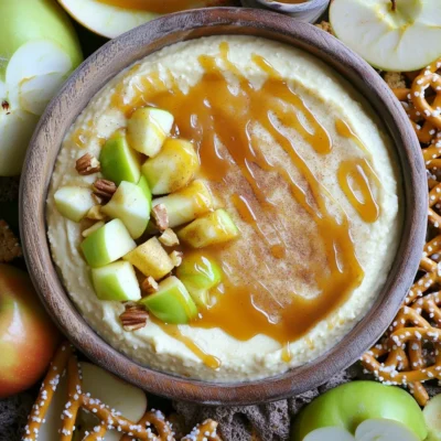 Salted Caramel Apple Cheesecake Dip Delight