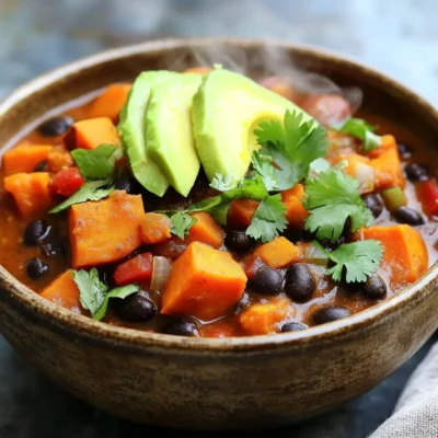 Slow Cooker Sweet Potato Black Bean Chili Delight
