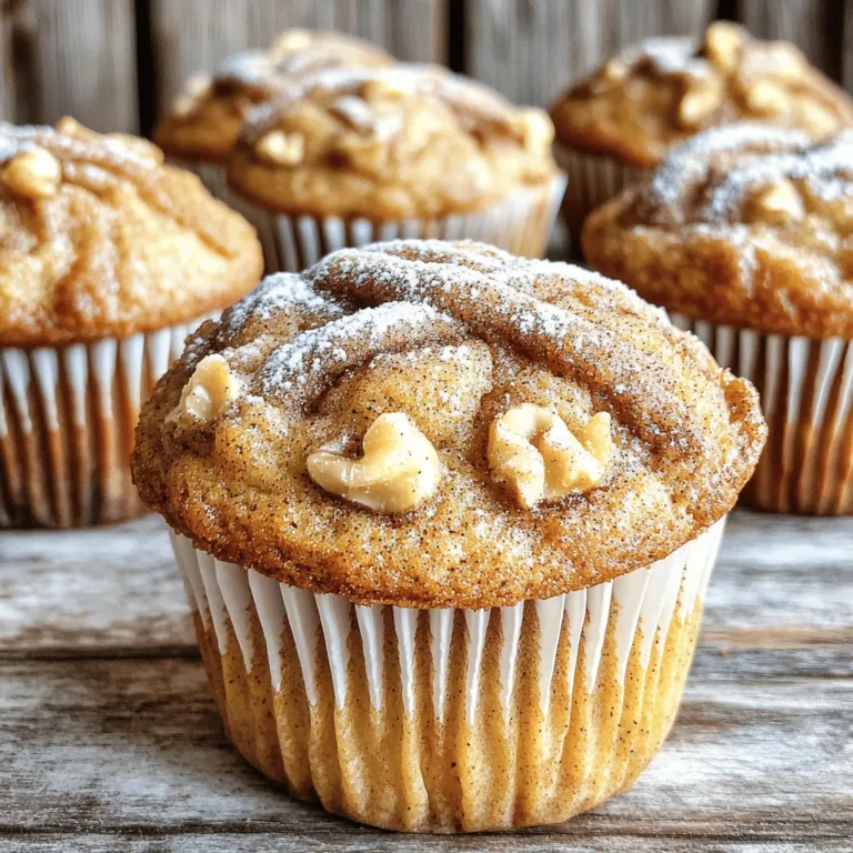 When making cinnamon swirl coffee cake muffins, you need a few key ingredients. Each one plays a big role in the taste and texture. Here is what you'll need: - Dry ingredients: - 2 cups all-purpose flour - 1 cup granulated sugar - 1 tablespoon baking powder - 1/2 teaspoon baking soda - 1/2 teaspoon salt - 1 teaspoon ground cinnamon - Wet ingredients: - 1/2 cup unsalted butter, softened - 2 large eggs - 1 cup buttermilk - 1 teaspoon vanilla extract - Swirl mixture: - 1/4 cup brown sugar, packed - 1 tablespoon ground cinnamon - 1/4 cup chopped walnuts or pecans (optional) Each ingredient adds flavor and texture. The flour gives structure. The sugar sweetens the muffins. Baking powder and baking soda help them rise. Cinnamon brings warmth and spice. The buttermilk adds moisture, which keeps the muffins soft. The butter makes them rich. The vanilla enhances all the flavors. The swirl mixture creates that classic cinnamon flavor. It adds a sweet surprise inside. You can also add nuts for crunch. These ingredients come together to make a treat you will love! Start by preheating your oven to 350°F (175°C). This step is key for even baking. While the oven warms, take a muffin tin. Line it with paper liners or lightly grease it with butter or oil. This will help the muffins come out easily. In a large bowl, add 2 cups of flour, 1 cup of granulated sugar, 1 tablespoon of baking powder, 1/2 teaspoon of baking soda, 1/2 teaspoon of salt, and 1 teaspoon of cinnamon. Use a whisk to mix these dry ingredients well. Whisking ensures no clumps remain and all flavors blend. Set this bowl aside for later. In another bowl, take 1/2 cup of softened butter. Beat it until it becomes creamy. Next, slowly add 1 cup of granulated sugar. Keep beating until the mixture is light and fluffy. This step adds air, making your muffins soft and tender. Now, add 2 large eggs, one at a time. Beat well after each addition. This helps each egg mix in fully. Then, stir in 1 cup of buttermilk and 1 teaspoon of vanilla extract until smooth. Make sure there are no lumps in this mixture. Gradually add the dry mixture to the wet mixture. Mix gently until just combined. A few lumps are okay. Avoid overmixing, as this can make the muffins tough. In a small bowl, combine 1/4 cup of packed brown sugar, 1 tablespoon of ground cinnamon, and 1/4 cup of chopped nuts if you want some crunch. This swirl will add a nice flavor and texture to your muffins. Fill each muffin cup halfway with the batter. Then, sprinkle about a teaspoon of the cinnamon swirl mixture on top. Add more batter on top until the cups are about 2/3 full. Finally, sprinkle the remaining cinnamon swirl on each muffin. This layering makes every bite special. Place the muffin tin in the oven and bake for 18-20 minutes. To check for doneness, insert a toothpick into the center. If it comes out clean, the muffins are ready. After baking, let the muffins cool in the pan for 5 minutes. Then, transfer them to a wire rack. Cooling them on a rack helps keep them from getting soggy. Enjoy the sweet smell of your fresh muffins! To get soft and fluffy muffins, pay attention to how you mix. Start by whisking dry ingredients well. This ensures an even rise. When you add wet ingredients, mix gently. Overmixing can lead to dense muffins. Aim for a few small lumps in your batter. This keeps it light and airy. Bake them at the right temperature, 350°F (175°C), for even cooking. Want to boost the taste? Add a dash of nutmeg or cardamom. These spices pair well with cinnamon. You can also try almond or coconut extract for a twist. Just a little extra flavor can make a big difference. If you love chocolate, mix in some cocoa powder. Experiment to find your favorite blend. Serving is just as important as baking. Dust the muffins with powdered sugar for a sweet touch. A dollop of whipped cream or yogurt adds creaminess. Arrange muffins on a pretty plate for a nice look. You can also add fresh fruit on the side. These small details elevate your coffee cake muffins. Share them warm for the best experience. {{image_2}} You can change up the flavor of your muffins easily. Try adding different spices like nutmeg or ginger. You can also mix in fruits like blueberries or diced apples. If you love chocolate, add some chocolate chips to the batter. Each option gives a new twist to the classic taste. Making these muffins fit your diet is simple. For gluten-free muffins, use a gluten-free flour blend. You can replace the buttermilk with almond milk or oat milk for a dairy-free version. To make them vegan, swap the eggs for flax eggs and the butter for coconut oil. These changes keep the muffins tasty. These muffins pair well with many drinks. Enjoy them with a hot cup of coffee or tea. For a fun treat, serve them with a scoop of ice cream. You can also plate them with fresh fruit or yogurt. Each choice makes for a delightful snack or breakfast. To keep your muffins fresh at room temperature, place them in an airtight container. This helps to keep them soft and moist. Store the container in a cool, dry place away from direct sunlight. These muffins will stay fresh for about three days. For long-term storage, freezing your muffins works great. First, let the muffins cool completely. Wrap each muffin in plastic wrap. Then place them in a freezer bag. This will keep them safe from frost. When ready to eat, thaw them in the fridge overnight. You can also warm them in the oven at 350°F for a few minutes. Cinnamon swirl coffee cake muffins can last about a week in the fridge. If frozen well, they can last up to three months. This makes them a perfect treat to enjoy later! Yes, you can make these muffins ahead. To do this, prepare the batter and fill the muffin cups. Cover them with plastic wrap and store in the fridge. You can bake them the next day. This way, they stay fresh and tasty. If you lack buttermilk, don't worry! You can use regular milk. Just add 1 tablespoon of vinegar or lemon juice to a cup of milk. Let it sit for 5 minutes. This gives you a good buttermilk substitute for your muffins. The best way to tell is by looking at their tops. They should be golden brown. You can also gently press the top; it should bounce back. If you want, use a toothpick. Insert it into the center. If it comes out clean, your muffins are ready. Absolutely! If you don't have walnuts or pecans, try almonds or hazelnuts. You can even skip the nuts if you prefer. The swirl will still taste great with just cinnamon and sugar. This blog post covered everything you need to make perfect muffins. We discussed key ingredients, step-by-step instructions, and helpful tips to achieve the best texture. I shared flavor variations and simple storage tips to keep your muffins fresh. Remember, baking is a fun mix of science and art, so don't hesitate to experiment. Enjoy your baking journey, and you’ll be serving up delicious muffins in no time!