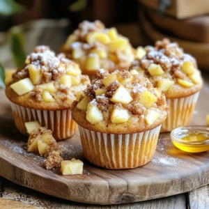 To make these tasty apple streusel muffins, gather these key items: - 2 cups all-purpose flour - 1 cup granulated sugar - 1 tablespoon baking powder - ½ teaspoon baking soda - ½ teaspoon salt - ½ teaspoon cinnamon - 1 cup buttermilk (or milk + 1 tablespoon lemon juice) - 2 large eggs - ½ cup unsalted butter, melted - 1 teaspoon vanilla extract - 2 medium apples, peeled and diced (I suggest Granny Smith or Honeycrisp) These ingredients create a fluffy, flavorful muffin base that pairs well with apples. The streusel adds a lovely crunch. Here’s what you need: - ½ cup brown sugar - ¼ cup all-purpose flour - ½ teaspoon cinnamon - ¼ cup unsalted butter, softened - ½ cup oats This combination gives the muffins a sweet and crunchy topping that you will love. You can make the muffins even more special by adding: - 1 cup walnuts or pecans, chopped (optional) - ½ cup chocolate chips (optional) Nuts add a nice texture, while chocolate chips bring a sweet touch. Mix and match to suit your taste! Start by preheating your oven to 375°F (190°C). This step ensures your muffins bake evenly. Next, grab a muffin tin. You can line it with paper liners or grease it with butter. This will help the muffins come out easily after baking. In a large bowl, whisk together the dry ingredients. Combine 2 cups of flour, 1 cup of sugar, 1 tablespoon of baking powder, ½ teaspoon of baking soda, ½ teaspoon of salt, and ½ teaspoon of cinnamon. Mixing these dry items well helps the muffins rise nicely. In another bowl, mix the wet ingredients. Combine 1 cup of buttermilk, 2 large eggs, ½ cup of melted butter, and 1 teaspoon of vanilla extract. Stir until everything is blended. Now, it's time to mix the wet and dry ingredients. Slowly add the wet mix to the dry mix. Stir gently until just combined. A few lumps in the batter are fine. Next, fold in 2 diced apples and optional chopped nuts, like walnuts or pecans. Gently mix until the apples are evenly spread. This step adds flavor and texture to your muffins. Overmixing can ruin the texture of your muffins. When you mix the wet and dry ingredients, stir gently. Stop mixing as soon as you see no dry flour. A few lumps are fine. This will help keep your muffins soft and fluffy. For a nice dome, fill your muffin cups just right. Aim for about 2/3 full. The batter will rise and create a lovely shape. Also, make sure your oven is preheated to 375°F (190°C). This heat helps the muffins rise quickly, forming those perfect tops. To store your muffins, place them in an airtight container. They will stay fresh for about three days at room temperature. If you want to keep them longer, freeze them. Wrap each muffin in plastic wrap, then place them in a freezer bag. To reheat, just microwave for 15-20 seconds. Enjoy warm muffins with a hint of cinnamon! {{image_2}} You can make these muffins gluten-free. Just swap regular flour with gluten-free flour. Look for a blend that works for baking. You will still get a moist and tasty muffin. Make sure to check the baking powder; some brands add gluten. To make these muffins vegan, replace eggs with flax eggs. Use one tablespoon of ground flaxseed mixed with three tablespoons of water for each egg. For the buttermilk, use almond milk mixed with a teaspoon of vinegar. This combo keeps the muffins soft and yummy. You can change up the flavors easily. Add nutmeg or ginger for a warm spice kick. You can also mix in dried fruits like cranberries or raisins. If you love nuts, try different ones, like pecans or almonds. Each twist gives a new taste to enjoy! To keep your apple streusel muffins fresh, store them in an airtight container. Place a paper towel at the bottom to absorb excess moisture. This helps keep the muffins soft. You can leave them at room temperature for up to three days. If you want to keep them longer, refrigeration is an option, but they may dry out a bit. Freezing is a great way to save muffins for later. Once cooled, wrap each muffin tightly in plastic wrap. Then, place them in a freezer-safe bag or container. You can freeze them for up to three months. When you're ready to enjoy, just take out the muffins and let them thaw at room temperature. Reheating muffins can bring back their fresh-baked taste. You can use an oven or a microwave. For the oven, preheat it to 350°F (175°C). Place the muffins on a baking sheet and warm for about 10 minutes. If using a microwave, heat each muffin for about 15-20 seconds. Make sure not to overheat, as this can make them tough. Enjoy your warm apple streusel muffins! Yes, you can use regular milk. To mimic buttermilk, add 1 tablespoon of lemon juice to 1 cup of milk. Let it sit for 5 minutes. This makes a tangy mix that works well for the muffins. The slight acidity helps the muffins rise and keeps them moist. You can make a few easy swaps to boost nutrition. Try using whole wheat flour instead of all-purpose flour. You can also cut back on sugar by using less than the recipe calls for. Adding a mashed banana or unsweetened applesauce can replace some butter. These swaps add fiber and nutrients without losing flavor. Absolutely! While Granny Smith and Honeycrisp are great choices, feel free to experiment. Fuji, Gala, or even Braeburn apples work well. Each type has its own sweetness and texture. Just remember, firmer apples hold up better in baking. In this post, we explored the key ingredients for delicious apple streusel muffins. You learned how to mix, combine, and prepare them for baking. I shared tips to avoid overmixing, achieve the perfect dome, and store muffins. Variations included gluten-free and vegan options. Remember, baking is about fun and creativity. Experiment with flavors and enjoy the process. You'll create tasty treats to share with family and friends! Happy baking!