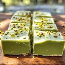 - 2 cups white chocolate chips - 1 can (14 oz) sweetened condensed milk - 2 tablespoons matcha powder - 2 tablespoons unsalted butter - 1 teaspoon vanilla extract - A pinch of sea salt - Optional toppings: chopped pistachios or coconut flakes Gathering the right ingredients is key to making this fudge great. Start with two cups of white chocolate chips. They melt into a smooth and creamy base. Next, grab one can of sweetened condensed milk. This adds sweetness and helps bind the fudge together. Two tablespoons of matcha powder are essential for that vibrant green color and earthy flavor. You'll also need two tablespoons of unsalted butter. This gives the fudge a nice richness. Don’t forget one teaspoon of vanilla extract. It enhances the overall taste beautifully. Finally, add a pinch of sea salt. This small amount boosts all the flavors. If you want to get fancy, consider optional toppings like chopped pistachios or coconut flakes. These add a nice crunch and extra flavor. With these ingredients ready, you can start your matcha white chocolate fudge adventure! First, line an 8x8-inch baking pan with parchment paper. This step makes it easy to lift the fudge out later. Make sure the paper hangs over the edges for easy removal. Next, combine 2 cups of white chocolate chips, one can of sweetened condensed milk, and 2 tablespoons of unsalted butter in a medium saucepan. Place the pan over low heat. Stir the mixture continuously until the chocolate and butter melt completely. You want a smooth blend that looks rich and creamy. Once the mixture is smooth, remove the saucepan from heat. Now it's time to add flavor! Stir in 2 tablespoons of matcha powder, 1 teaspoon of vanilla extract, and a pinch of sea salt. Mix until the green color is even and bright. This step gives the fudge its unique taste and lovely hue. Pour the fudge mixture into your prepared pan. Use a spatula to spread it evenly and smooth the top. If you want to add a fun touch, sprinkle chopped pistachios or coconut flakes on top. Now, refrigerate the fudge for at least 2 hours or until it is fully set. Once set, lift it out using the parchment overhang. Place it on a cutting board and cut it into small squares or rectangles. Enjoy your sweet treat! To get smooth fudge, you must stir continuously. Stirring keeps the chocolate from burning. It helps the white chocolate and butter blend well. Use a spatula or wooden spoon to mix. Pay close attention as this step is key for creamy fudge. You can make your fudge even more fun! Try adding toppings like chopped pistachios or coconut flakes. Both add crunch and extra flavor. You can also mix in other flavors. Consider adding a sprinkle of sea salt. A bit of almond or mint extract can change the taste. This lets you create your own unique fudge. For a uniform green color, blend the matcha powder well. Mix it in after melting the base mixture. Using a whisk can help break up clumps. This way, your fudge will look pretty and taste great. Make sure there are no streaks of matcha left. Each bite should have a lovely green hue. {{image_2}} You can swap white chocolate for dark chocolate in this recipe. Dark chocolate adds a rich flavor that works well with matcha. It also has less sugar than white chocolate. This change makes the fudge taste deeper and more complex. If you choose dark chocolate, use the same amount. Just make sure it melts well with the other ingredients. For a dairy-free treat, use vegan chocolate and coconut milk instead of sweetened condensed milk. Vegan chocolate is made without dairy, making it a great option for those with lactose issues. Coconut milk adds a creamy texture and a hint of coconut flavor to the fudge. This is a perfect way to enjoy matcha fudge without dairy. You can jazz up your fudge with extra flavors. Consider adding a few drops of peppermint or almond extract. Peppermint gives a fresh taste, while almond adds a nutty note. Use just a small amount, about half a teaspoon, to avoid overpowering the matcha. This way, you can create a unique version of matcha fudge that fits your taste. To keep your matcha white chocolate fudge fresh, store it in an airtight container. This helps prevent moisture and air from ruining the texture and flavor. Place a piece of parchment paper between layers of fudge if stacking them. This simple step makes it easy to lift each piece out without sticking. When stored properly, this fudge stays fresh for about two weeks in the fridge. You can also check for any changes in smell or color. If it looks or smells off, it's best to toss it. If you want to save some fudge for later, freezing works great. Cut the fudge into squares and wrap each piece in plastic wrap. Then, place them in a freezer bag or container. The fudge can stay fresh for up to three months in the freezer. To enjoy, take out a piece and let it thaw in the fridge overnight. This keeps it nice and creamy. To make your fudge healthier, you can try a few simple swaps: - Use dark chocolate instead of white chocolate. It has less sugar and more flavor. - Try a sugar substitute like stevia or monk fruit. Both can cut sugar without losing taste. - Replace sweetened condensed milk with coconut milk or a low-fat milk. This reduces fat and calories. - Add nuts or seeds for healthy fats and protein. They also add a nice crunch. These changes can help you enjoy this treat while feeling better about what you eat. Fresh matcha is not a common choice. Here are some points to think about: - Matcha powder is ground finely, which mixes well in recipes. - Fresh matcha may not blend as easily, leading to lumps. - The flavor may also differ; fresh matcha could taste grassy rather than sweet. If you have matcha powder, stick with it for best results. If you need to avoid sweetened condensed milk, try these options: - Coconut cream works well and adds a rich flavor. - Evaporated milk can be used, but you may need to add some sugar. - Cashew cream is a great dairy-free choice. Blend soaked cashews with a bit of water until smooth. These substitutes keep the fudge creamy and delicious while fitting your needs. You now have a clear guide to make Matcha White Chocolate Fudge. We covered the key ingredients, easy steps, and ways to customize your treat. Remember to store it well for the best taste. Feel free to explore different flavors or toppings. With just a few changes, you can make this fudge suit your taste better. Enjoy making and sharing this delicious treat with friends. Your kitchen will be the place to be!