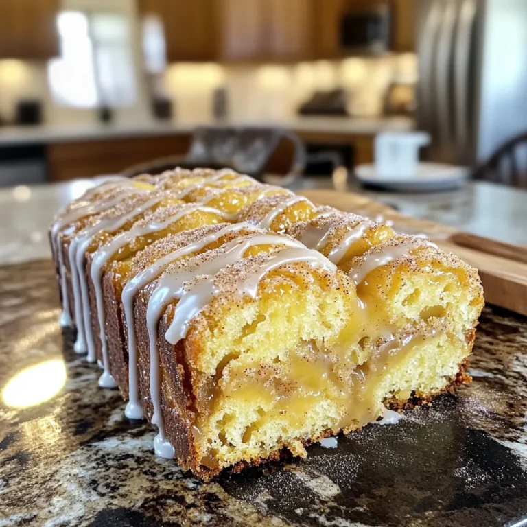 - 2 cups all-purpose flour - 1 cup apple cider - 1 cup granulated sugar - 1/2 cup brown sugar, packed - 1 teaspoon baking powder - 1/2 teaspoon baking soda - 1 teaspoon ground cinnamon - 1/2 teaspoon ground nutmeg - 1/4 teaspoon salt - 1/2 cup unsalted butter, melted - 2 large eggs - 1 teaspoon vanilla extract - 1/2 cup granulated sugar mixed with 1 teaspoon cinnamon (for topping) When it comes to making this loaf, precise measurements are key. I always use a kitchen scale for flour, as it gives more accuracy. If you need a gluten-free option, use a gluten-free flour blend. You can swap unsalted butter with coconut oil for a dairy-free version. If you want to cut sugar, reduce the granulated sugar by a quarter cup. You can also use maple syrup instead of granulated sugar, but remember to reduce the liquid by a few tablespoons. Choosing the right apples makes a big difference. Look for firm apples that feel heavy for their size. Varieties like Honeycrisp or Fuji work well for their sweetness and flavor. When picking cider, go for fresh, unfiltered apple cider if you can. Avoid cider with preservatives, as they can affect the taste. Fresh cider enhances the loaf’s flavor and gives it a delightful aroma. First, gather all your ingredients. You will need: - 2 cups all-purpose flour - 1 cup apple cider - 1 cup granulated sugar - 1/2 cup brown sugar, packed - 1 teaspoon baking powder - 1/2 teaspoon baking soda - 1 teaspoon ground cinnamon - 1/2 teaspoon ground nutmeg - 1/4 teaspoon salt - 1/2 cup unsalted butter, melted - 2 large eggs - 1 teaspoon vanilla extract - 1/2 cup granulated sugar mixed with 1 teaspoon cinnamon (for topping) Next, preheat your oven to 350°F (175°C). Grease a 9x5 inch loaf pan with butter or cooking spray. In a medium bowl, mix the flour, baking powder, baking soda, cinnamon, nutmeg, and salt. Combine these well and set the bowl aside. In a large bowl, blend granulated sugar, brown sugar, and melted butter. This mix should be smooth. Add eggs one at a time, mixing well after each addition. Then stir in vanilla extract. Gradually pour in the apple cider and mix until everything is combined. Now, gently fold the dry mixture into the wet ingredients. Be careful not to overmix; this can make the loaf dense. Pour the batter into your prepared loaf pan. Use a spatula to smooth out the top. Generously sprinkle the cinnamon sugar mixture over the batter. Place the loaf in the oven and bake for 50 to 55 minutes. Check for doneness by inserting a toothpick into the center. If it comes out clean, your loaf is ready. To check if your loaf is done, look for a few signs: - The edges should pull away from the pan. - The top should be golden brown. - A toothpick should come out clean when inserted in the center. If the toothpick has wet batter on it, bake for a few more minutes. Always keep an eye on the time. Once baked, let the loaf cool in the pan for 10 minutes. Then, transfer it to a wire rack to cool completely. Enjoy the warm, rich smell! Baking can be tricky. One common mistake is overmixing the batter. When you mix too much, the loaf can become tough. Mix just until the dry and wet ingredients are combined. Another mistake is not greasing the pan well. The loaf may stick if you skip this step. Always use a good amount of butter or cooking spray. Start by whisking the dry ingredients. This helps to blend the flour, baking powder, and spices evenly. In a separate bowl, mix the sugars and melted butter. This creates a nice base. Add the eggs one at a time and blend well. Pour in the apple cider slowly while stirring. Remember to combine gently when you add the dry mix. This keeps your loaf light and airy. To get a soft and moist loaf, use fresh apple cider. The flavor will be deeper and more vibrant. Also, make sure your butter is melted but not hot. Hot butter can cook the eggs. Lastly, let the loaf cool in the pan for ten minutes before transferring it. This gives it time to set and helps keep its shape. {{image_2}} You can enjoy a gluten-free version of this loaf. Use a gluten-free flour blend instead of all-purpose flour. Make sure it has a good mix of starches and proteins. This blend helps give the loaf structure. The baking powder and baking soda remain the same. You may need to adjust the liquid slightly for the right texture. Mix-ins can take your loaf to the next level. You can add chopped nuts like walnuts or pecans. They add crunch and flavor. Chocolate chips are another great choice. They melt and create gooey pockets of joy. Dried fruits, like cranberries or raisins, bring sweetness and chew. Just fold in about half a cup of your chosen mix-ins to the batter. To elevate flavors, try adding spices. A pinch of ground ginger or cloves can add warmth. You can also experiment with extracts. Almond or maple extract can enhance the apple flavor. Just a teaspoon will do. These small changes can make a big impact, turning a good loaf into a great one. Store your Apple Cider Donut Loaf in an airtight container. Keep it at room temperature. This will keep the loaf fresh for several days. If you want it to last longer, refrigerate it. Just make sure to wrap it tightly in plastic wrap first. To freeze your loaf, first let it cool completely. Then wrap it tightly in plastic wrap. Next, place it in a freezer-safe bag. This will help prevent freezer burn. You can freeze it for up to three months. When ready to eat, thaw it in the fridge overnight. If stored properly, your Apple Cider Donut Loaf can last about 4 to 5 days at room temperature. In the fridge, it can last up to a week. If frozen, enjoy it within three months for the best taste. Always check for any signs of spoilage before eating. You can enjoy Apple Cider Donut Loaf in many ways. Here are some ideas: - Serve it warm with a cream cheese glaze. - Pair it with a scoop of vanilla ice cream. - Enjoy it with a cup of hot coffee or tea. - Top it with applesauce for a fruity twist. - Add a sprinkle of nuts for extra crunch. These options boost flavor and make each bite special. Yes, you can use fresh apples, but it changes the taste. If you want to use apples, follow these steps: - Peel and core two large apples. - Chop them into small pieces. - Cook them in a pot with a little water until soft. - Blend the cooked apples to make a smooth puree. This will give you a fresh apple flavor, but it won’t be as sweet or tangy. To keep your loaf light and fluffy, follow these tips: - Make sure to measure your flour correctly; too much can cause density. - Don’t overmix the batter; mix until just combined. - Ensure your baking powder is fresh; old leavening agents can affect rise. - Allow the loaf to cool in the pan briefly before transferring it. These steps help create a soft and airy loaf every time. You learned how to make a delicious Apple Cider Donut Loaf. We covered the key ingredients, tips for choosing apples, and step-by-step baking instructions. I shared common mistakes to avoid, ways to mix ingredients properly, and how to store your loaf. Incorporating variations can spice up your recipe. Keep these tips in mind for a tasty treat. Enjoy it fresh, and don’t forget to share your loaf with friends or family!
