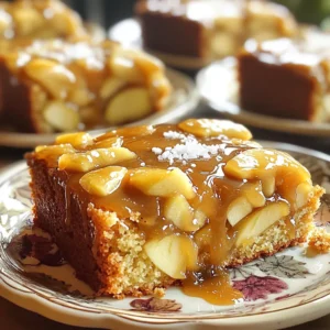 To make this delicious cake, you will need: - 2 cups all-purpose flour - 1 ½ teaspoons baking powder - ½ teaspoon baking soda - ½ teaspoon salt - 1 teaspoon ground cinnamon - ¾ cup unsalted butter, softened - 1 cup brown sugar, packed - ½ cup granulated sugar - 3 large eggs - 1 teaspoon vanilla extract - 1 cup buttermilk - 3 cups Granny Smith apples, peeled and diced - 1 cup store-bought salted caramel sauce - Flaky sea salt for garnish Using fresh ingredients is key for great taste. Fresh apples add a crisp, juicy bite. Fresh butter gives your cake a rich flavor. High-quality sugar helps the cake rise and stay moist. Always check your baking powder and baking soda for freshness. Old ingredients may not work well and can ruin your cake. You may have dietary needs. Luckily, there are easy swaps. If you're gluten-free, use a gluten-free flour blend. You can replace buttermilk with almond milk mixed with vinegar. This works well and keeps the cake moist. For a vegan option, replace eggs with applesauce or flaxseed meal mixed with water. These changes keep the cake tasty and fun for everyone! Start by preheating your oven to 350°F (175°C). This step is key for a great bake. Next, grease and flour a 9x13 inch baking pan. You can also line it with parchment paper for easy removal later. In a medium bowl, whisk together the following dry ingredients: - 2 cups all-purpose flour - 1 ½ teaspoons baking powder - ½ teaspoon baking soda - ½ teaspoon salt - 1 teaspoon ground cinnamon Make sure these are well mixed. This helps the cake rise and adds flavor. In a large mixing bowl, cream together: - ¾ cup unsalted butter, softened - 1 cup brown sugar, packed - ½ cup granulated sugar Mix these until light and fluffy, about 5 minutes. This step is important for a soft cake. Add 3 large eggs, one at a time. Mix well after each egg. Then stir in 1 teaspoon of vanilla extract. This adds a nice flavor to your cake. Gradually add the dry ingredients to the wet mixture. Alternate this with 1 cup of buttermilk. Start and end with the flour mix. Mix until just combined. Don’t overmix; this keeps the cake tender. Gently fold in 3 cups of peeled and diced Granny Smith apples. Make sure they are evenly mixed in. Next, pour half of the batter into your prepared pan. Drizzle with half of 1 cup of salted caramel sauce. Spread the rest of the batter on top and drizzle with the remaining caramel. Using a knife or toothpick, swirl the caramel into the batter for a beautiful look. Bake for 40-45 minutes. A toothpick should come out clean when inserted in the center. Let the cake cool in the pan for 15 minutes. After that, transfer it to a wire rack to cool completely. Once cool, drizzle more salted caramel on top. Finish with a sprinkle of flaky sea salt for an extra touch of flavor. Enjoy your delicious Bakery-Style Salted Caramel Apple Cake! To get a soft and moist cake, use room-temperature ingredients. This helps mix them better. Make sure to cream the butter and sugars until light and fluffy. This takes about five minutes. Also, don't overmix the batter. Mix until just combined for the best texture. The apples add moisture, so choose firm Granny Smith apples. They hold their shape and add a nice tart flavor. Swirling caramel creates a beautiful marbled look. After pouring your batter into the pan, drizzle half of the salted caramel sauce on top. Then, use a knife or toothpick to swirl it gently. Be careful not to mix it in too much. You want to see those lovely caramel ribbons in the final cake. One common mistake is not measuring ingredients correctly. Always use dry measuring cups for flour and sugar. Another mistake is skipping the cooling step. Let the cake cool in the pan for at least 15 minutes before removing it. This helps it set and prevents breaking. Finally, don’t skip the flaky sea salt on top. It balances the sweetness and enhances the flavor. {{image_2}} You can add nuts for crunch. Chopped walnuts or pecans work great. They add texture and flavor. Dried fruits like raisins or cranberries bring sweetness. Mix in about a cup to the batter. Just remember to adjust for balance. Nuts and fruits add more fun to this cake! To make this cake gluten-free, swap the all-purpose flour. Use a gluten-free blend instead. Look for blends that include xanthan gum. This helps mimic the texture of regular flour. The taste remains delicious, and the cake stays moist. Enjoy this option without worry! You can change up the frosting to fit your taste. A cream cheese frosting adds richness. Just mix cream cheese, butter, and powdered sugar. Or try a simple vanilla buttercream. For a twist, use chocolate frosting. Each option offers a unique flavor to your cake. Choose what fits your mood best! To keep your salted caramel apple cake fresh, store it in an airtight container. Make sure it cools completely before sealing. This will help keep the moisture in and avoid drying out. If you plan to eat it within three days, it’s fine to leave it at room temperature. For longer storage, place it in the fridge. When you're ready to enjoy leftovers, reheating is easy. Preheat your oven to 350°F (175°C). Place a slice of cake on a baking sheet, cover it with foil, and warm it for about 10 to 15 minutes. This method keeps the cake moist and revives the flavors. You can also microwave a slice for about 15-20 seconds, but it may lose some texture. If you need to store the cake for a longer time, freezing works well. Cut the cake into slices and wrap each piece tightly in plastic wrap. Then place them in a freezer-safe bag. This keeps air out and protects the cake. It can last for up to three months in the freezer. To enjoy, thaw a slice in the fridge overnight before reheating. Yes, you can use different apples. I recommend tart apples like Honeycrisp or Braeburn. They add a nice balance to the sweet cake. You can also mix types for more flavor. The cake lasts about three to four days when stored properly. Keep it in an airtight container at room temperature. If you want it to last longer, refrigerate it for up to a week. Serve the cake warm or at room temperature. I love adding a scoop of vanilla ice cream on top. Drizzle extra caramel sauce for a nice touch. This makes each bite even better! Yes, you can make the cake ahead. It tastes great the next day too. Just store it covered at room temperature. If you want, you can frost it just before serving for a fresh look. Yes, you can substitute buttermilk. Use regular milk with a splash of vinegar or lemon juice. Let it sit for five minutes before using. This will mimic the texture and tang of buttermilk. To enhance the caramel flavor, add extra salted caramel sauce in the batter. You can also sprinkle caramel bits into the mix. This will give you a richer caramel taste throughout the cake. This article covered the key steps to bake a delicious apple caramel cake. We looked at fresh ingredients and easy substitutions. You learned step-by-step instructions, tips for great texture, and fun variations. Storing leftovers and reheating tips help keep your cake fresh. Remember, you can mix in different apples or flavors to make it yours. Baking is fun, so enjoy the process and share with friends! Happy baking!