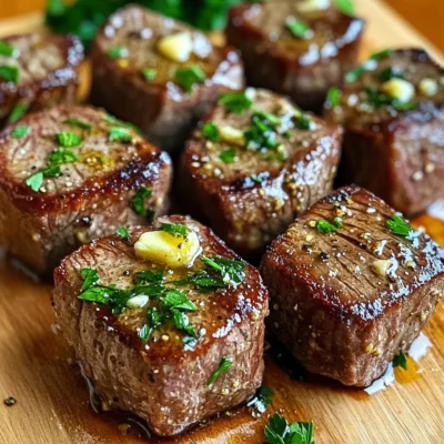 Air Fryer Garlic Butter Steak Bites Easy and Delicious