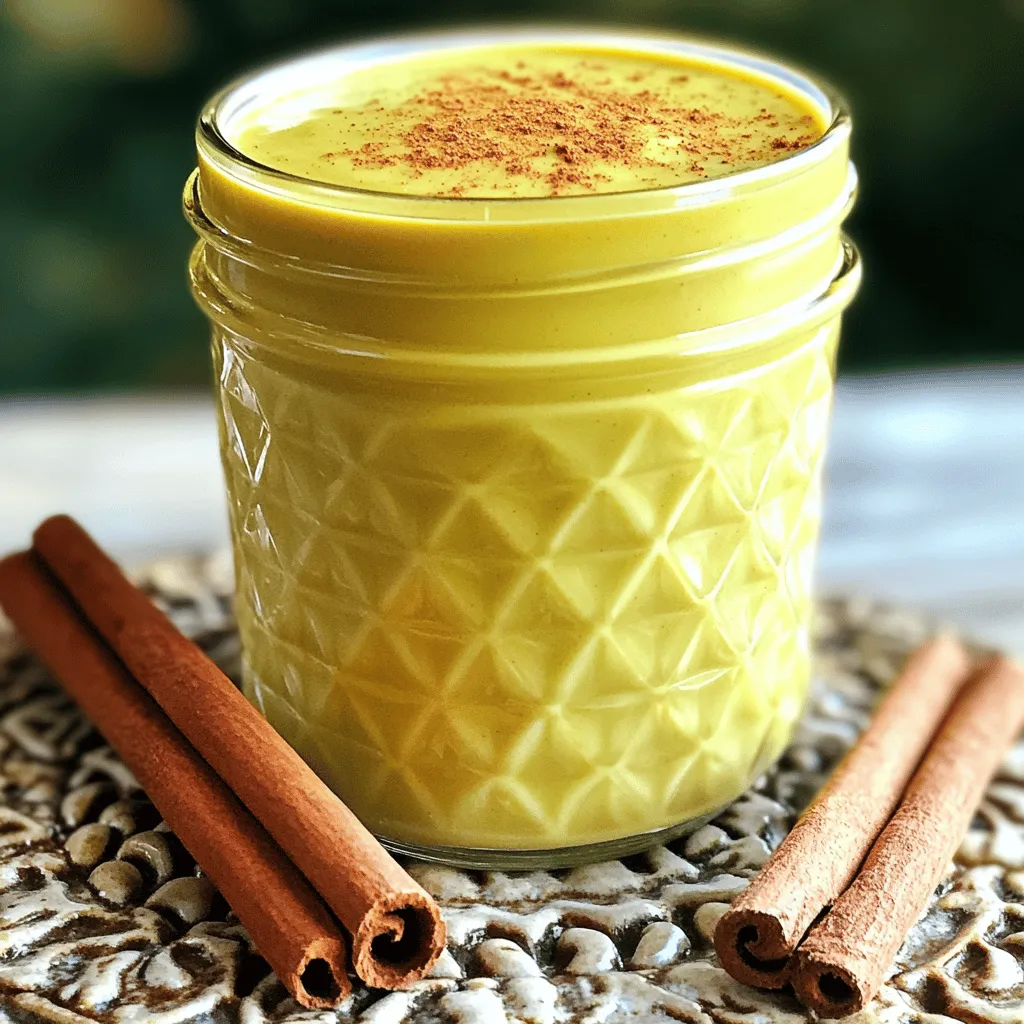 To make pumpkin spice coffee creamer, you will need: - 1 cup heavy cream - 1 cup whole milk - 1/2 cup pure pumpkin puree - 1/4 cup maple syrup - 1 teaspoon vanilla extract - 1 teaspoon pumpkin pie spice - Pinch of salt Each serving of this pumpkin spice coffee creamer contains: - Calories: 120 - Total Fat: 8g - Saturated Fat: 5g - Carbohydrates: 10g - Sugar: 8g - Protein: 2g This rich and creamy blend gives your coffee a lovely fall flavor. If you want to change things up, try these substitutes: - Use coconut milk instead of whole milk for a dairy-free option. - Swap maple syrup for honey to add a different sweetness. - Use almond extract instead of vanilla for a nutty touch. These options let you customize the recipe to fit your taste. 1. Start by taking a medium saucepan. Add 1 cup of heavy cream and 1 cup of whole milk. Heat this over medium heat. Stir gently, but do not let it boil. 2. Next, add 1/2 cup of pure pumpkin puree. Mix it well with the cream and milk. Make sure it is fully blended. 3. Now, stir in 1/4 cup of maple syrup, 1 teaspoon of vanilla extract, and 1 teaspoon of pumpkin pie spice. Don’t forget a pinch of salt! Keep stirring for about 3-4 minutes until it is hot. 4. Remove the saucepan from the heat. Let the mixture cool a bit. 5. Using a fine-mesh sieve, strain the mixture into a glass jar. This step removes any lumps from the pumpkin. 6. Once it cools to room temperature, cover it tightly. Place the jar in the fridge. The creamer will thicken as it chills. - Heat gently. If the cream gets too hot, it can curdle. - Stir often to avoid sticking. This helps keep a smooth texture. - Straining is key. It makes the creamer silky and pleasant. - Don’t boil the cream. Boiling changes the texture. - Forgetting to strain can lead to lumps. Lumps are not fun in coffee! - Skipping the salt can dull the flavors. A pinch really makes a difference. To boost the taste of your pumpkin spice coffee creamer, focus on fresh ingredients. Use pure pumpkin puree without added sugars. The right spices matter too. Freshly ground pumpkin pie spice gives a stronger flavor than store-bought mixes. You can also add more maple syrup if you want extra sweetness. For a creamier texture, use a higher fat milk, like whole milk or half-and-half. This keeps the creamer rich and smooth. Store your homemade creamer in an airtight jar or container. Glass jars work best, as they keep the flavor intact. Make sure it cools to room temperature before sealing. This helps avoid condensation that can dilute the flavor. Keep it in the fridge, where it stays fresh for about a week. Always check for any changes in smell or appearance before using it. For the best flavor, shake the jar before each use. This mixes the ingredients well, ensuring a consistent taste. Pour about 2-3 tablespoons into your coffee, adjusting to your liking. If you want to enjoy it hot, warm it slightly in the microwave or on the stove. Don’t let it boil, or it may change the flavor. Add a sprinkle of cinnamon or a dash of nutmeg on top for a lovely finish. {{image_2}} You can easily change the taste of your pumpkin spice coffee creamer. Try adding vanilla for a sweet touch. You can also mix in cocoa powder for a rich chocolate flavor. Both options taste great in coffee. You can even blend in different spices like ginger or cardamom for a unique twist. If you prefer a dairy-free version, use almond or coconut milk instead of cream and whole milk. Almond milk adds a nutty flavor, while coconut milk gives a creamy texture. Both choices work well and keep the coffee light and tasty. You can also mix in oat milk for a smooth, rich flavor. Seasonal add-ins make your creamer even more special. A pinch of nutmeg adds warmth and depth. You can also top your coffee with whipped cream for a festive look. Sprinkling extra pumpkin pie spice on top makes it feel like fall in a cup. These little touches can elevate your drink and impress your friends. For storing pumpkin spice coffee creamer, I suggest using glass jars or airtight containers. Glass jars keep flavors fresh and make it easy to see how much you have left. Choose containers with tight seals to keep air out. This helps maintain the rich flavor of your creamer. When stored in the fridge, your pumpkin spice coffee creamer lasts about one week. Make sure to check for any changes in smell or texture. If it smells off or looks different, it’s best to toss it. Always label your container with the date for easy tracking. If you want to keep your creamer longer, consider freezing it. Pour the cooled creamer into ice cube trays. Once frozen, transfer the cubes to a freezer bag. This way, you can grab a few cubes whenever you need a quick flavor boost. Frozen creamer can last up to three months in the freezer. Just remember to thaw it in the fridge before using. Pumpkin spice coffee creamer is a rich blend of cream, milk, and pumpkin. It also has warm spices like cinnamon and nutmeg. This creamer adds a cozy taste to your coffee, perfect for fall mornings. You can make it easily at home with just a few ingredients. The main flavors come from pure pumpkin puree and pumpkin pie spice. This mixture makes your coffee feel like a warm hug. Yes, you can! This pumpkin spice coffee creamer works well in many drinks. Try it in hot chocolate for a fall twist. It also tastes great in chai tea or lattes. You can even drizzle it over pancakes or waffles. The sweet and spicy flavor enhances many recipes. Feel free to experiment and find your favorite way to use it! This homemade creamer is often healthier than store-bought kinds. You know exactly what goes into it. It has no fake flavors or preservatives. You can also adjust the sweetness to your taste by using less maple syrup. Plus, you can control the amount of cream or milk. Making it at home lets you choose the best ingredients for your health. You now have a clear guide to make your own pumpkin spice coffee creamer. We covered the essential ingredients, how to prepare it perfectly, and ways to store it. You learned about flavor variations and even explored dairy-free options. Remember to avoid common mistakes for best results. This creamer not only tastes great but can also be healthier than store-bought kinds. Enjoy crafting your unique blend, and elevate your drinks with your homemade creation!