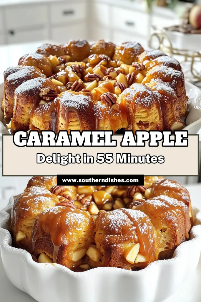 Indulge in the sweet delight of Caramel Apple Monkey Bread, a perfect blend of warm biscuit dough, caramel, and cinnamon-spiced apples! This easy recipe features layers of gooey goodness that will impress your family and friends. With just a few ingredients and simple steps, you can create a show-stopping dessert. Click to discover the full recipe and bring this yummy treat to your table! #MonkeyBread #AppleDessert #CaramelRecipe #BakingDelight