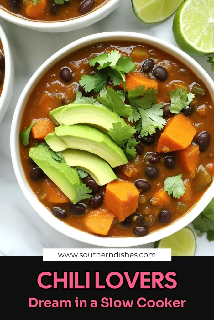 Warm up your dinner routine with this delightful Slow Cooker Sweet Potato Black Bean Chili! Packed with nutritious ingredients like sweet potatoes, black beans, and spices, this easy recipe is perfect for busy days. With just a few simple steps, you’ll have a comforting bowl of chili ready to enjoy. Click to explore the full recipe and elevate your meal with vibrant flavors and simple prep!