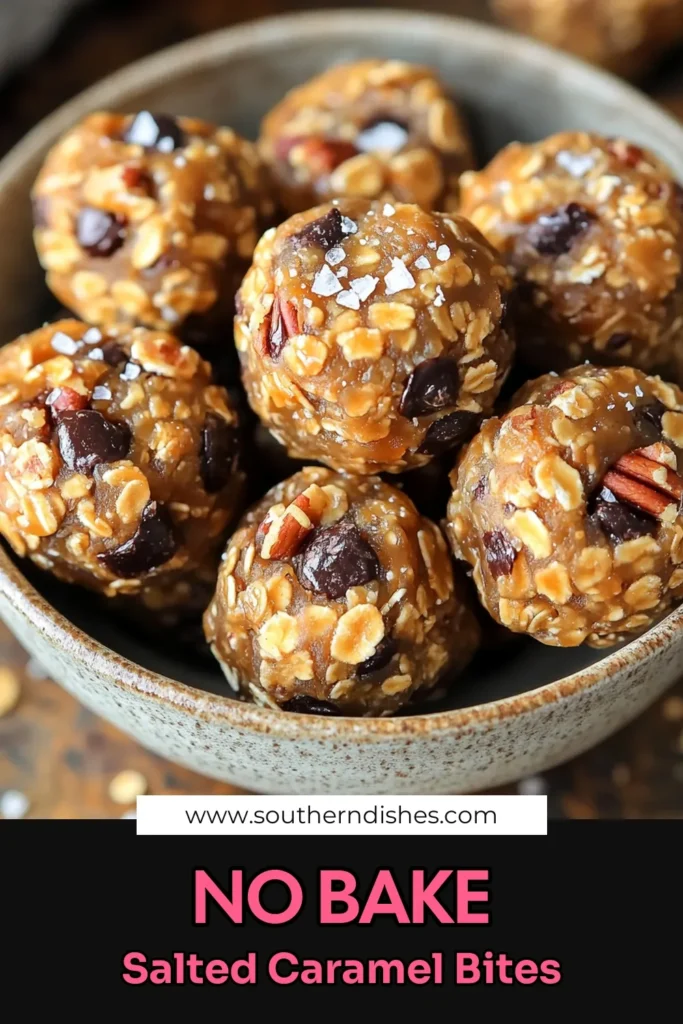 Indulge in a healthy treat with these No Bake Salted Caramel Energy Bites! Made with wholesome ingredients like Medjool dates, oats, and almond butter, these bites are the perfect sweet snack that delivers energy anytime you need it. Easy to make, delicious, and packed with flavor, they're a must-try! Click through to get the full recipe and satisfy your sweet tooth healthily. #EnergyBites #HealthySnacks #NoBakeRecipes #SaltedCaramelTreats