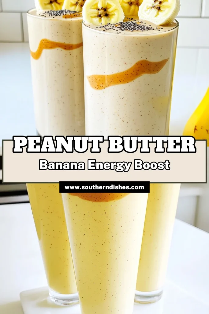 Looking for a quick and tasty way to fuel your day? Try this Power Packed Peanut Butter Banana Smoothie! With just a few simple ingredients, you can whip up a delicious and nutritious drink in under 5 minutes. Perfect for breakfast or a post-workout boost, this smoothie combines creamy peanut butter, ripe banana, and protein for a satisfying treat. Click through for the full recipe and take your mornings to the next level! #SmoothieRecipe #PeanutButter #HealthyBreakfast #BananaSmoothie