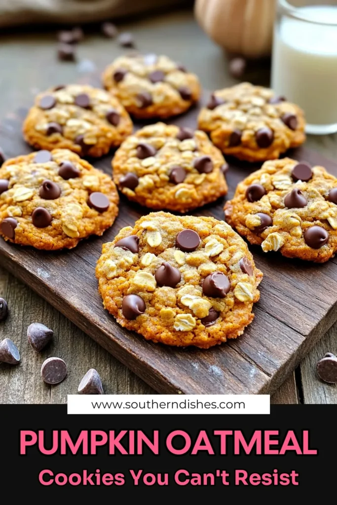Indulge in the ultimate fall treat with these delicious Pumpkin Oatmeal Chocolate Chip Cookies! Made with rich pumpkin puree, hearty oats, and melty chocolate chips, these cookies are perfect for cozy gatherings or a sweet snack. Discover the easy step-by-step recipe to bake your own batch in just 30 minutes. Click to explore the full recipe and bring warm, autumn flavors to your kitchen! #PumpkinCookies #FallBaking #ChocolateChipCookies #CookieRecipe