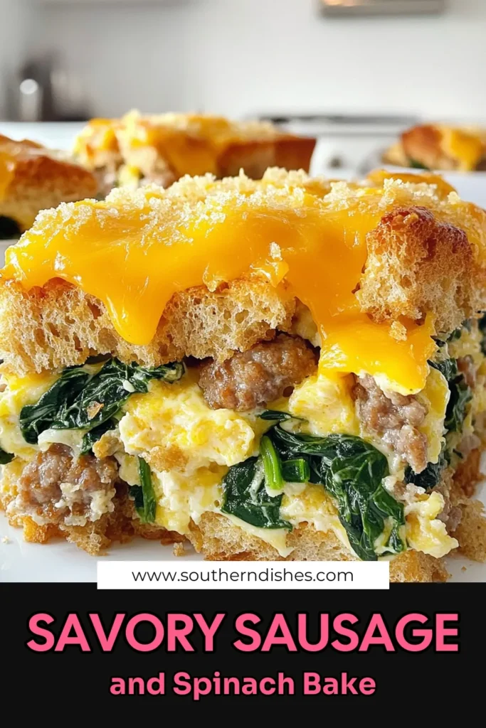 Start your day the right way with this delicious Savory Sausage and Spinach Breakfast Strata! Packed with hearty breakfast sausage, fresh spinach, and cheesy goodness, this easy-to-make dish is perfect for brunch gatherings or a cozy family breakfast. Ready in just over an hour, it's a crowd-pleaser everyone will love. Click through for the full recipe and impress your loved ones today! #BreakfastStrata #BrunchRecipes #HealthyEating #EasyRecipes