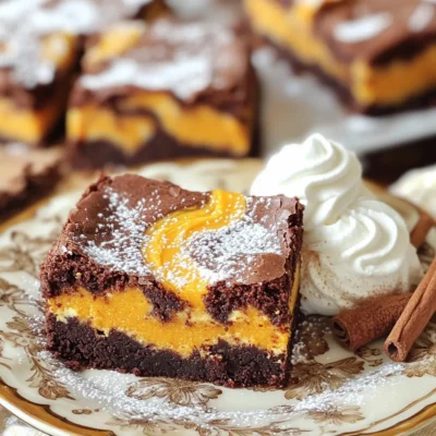Pumpkin Cheesecake Swirl Brownies Irresistible Treat