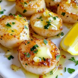 - 1 pound sea scallops, cleaned and patted dry - 4 tablespoons unsalted butter - 4 cloves garlic, minced - 1 teaspoon fresh lemon juice - 1 tablespoon fresh parsley, chopped - Salt and pepper to taste - Lemon wedges, for serving When making Minute Garlic Butter Scallops, you need just a few key ingredients. First, you want fresh sea scallops. They should be cleaned and dry. This helps them sear well. Next, you need unsalted butter. Butter gives the scallops a rich taste. Garlic adds a nice punch of flavor. Minced garlic cooks fast, so it’s perfect for this dish. For seasoning, fresh lemon juice brightens the scallops. Chopped parsley adds color and freshness. Don’t forget salt and pepper. They enhance the taste of the scallops. Lastly, lemon wedges are great for serving. They add a zesty touch that pairs well. The beauty of this dish lies in its simplicity. Each ingredient plays a role in enhancing flavor. Fresh ingredients make all the difference in this quick meal. You can enjoy gourmet flavors in just minutes. Use quality ingredients for the best results. First, season the cleaned scallops with salt and pepper. This step adds great flavor. Use just enough to coat both sides. Next, ensure the scallops are clean and dry. Pat them with paper towels. Dry scallops will sear better and create a nice crust. In a large skillet, melt 2 tablespoons of butter over medium-high heat. Wait until the butter starts to foam. This means it is hot enough. Then, add the scallops to the skillet. Make sure not to overcrowd the pan. Sear the scallops for about 2 minutes. They should turn golden brown on one side. Flip the scallops over and cook for another 1-2 minutes. The center should be opaque, and the outside seared. Now, reduce the heat to medium-low. Add the remaining 2 tablespoons of butter and minced garlic to the skillet. Stir gently to coat the scallops. Cook for about 30 seconds, allowing the garlic to smell great but not burn. Drizzle fresh lemon juice over the scallops for brightness. Sprinkle chopped parsley on top for color and flavor. This adds a nice touch. Serve immediately with lemon wedges on the side. These make a lovely garnish and enhance the dish. Enjoy your flavorful Minute Garlic Butter Scallops! To get nice, golden-brown scallops, start with dry scallops. If they are wet, they won’t sear well. Pat them dry with a paper towel. This helps form that beautiful crust. Place them in a hot pan but don’t crowd them. If too many scallops are in the pan, they will steam instead of sear. Cook them for about 2 minutes on one side. Once they’re golden, flip them for another 1-2 minutes. The center should look opaque and firm. You can easily boost the taste of your scallops. Herbs like thyme or basil work great. A pinch of paprika adds warmth. For a twist, try adding a dash of chili flakes for heat. Want more? Top your scallops with crispy bacon or fresh avocado. These toppings will make your dish even more special. Experiment to find your perfect flavor blend, and enjoy the process! {{image_2}} You can easily change the taste of your Minute Garlic Butter Scallops. Adding spices gives you new flavors. Try adding paprika for a smoky kick. Use chili flakes for some heat. These spices mix well with the rich butter and garlic. You can also add white wine or broth to your dish. Pour in a splash of white wine after searing the scallops. Let it cook down for a minute. This adds a nice depth to the sauce. If you prefer broth, chicken or vegetable broth works well too. Just add it after the garlic for a savory boost. You can serve your scallops in many ways. One delicious option is to serve them over pasta or rice. The buttery sauce soaks into the pasta or rice, making every bite tasty. Pairing your scallops with vegetables or salads is also great. Light greens like arugula or spinach add freshness. You can sauté some seasonal veggies too. Broccoli, asparagus, or zucchini complement scallops nicely. These choices create a balanced meal that is both quick and satisfying. To keep your scallops fresh, use airtight containers. Glass or plastic containers work well. Make sure the scallops cool down before sealing. This step prevents condensation and keeps them from getting soggy. Store them in the fridge. They will last for one to two days. If you need more time, freeze them. Place them in freezer-safe bags, removing as much air as possible. You can reheat scallops in two ways: in the microwave or on the stovetop. The stovetop is better for keeping their texture. Heat a small amount of butter in a skillet over low heat. Place the scallops in the pan, gently warming them for a few minutes. For the microwave, use a low power setting. Heat them for short bursts, checking often. This method may make them a bit rubbery. Always cover the scallops while reheating to maintain moisture. Enjoy your dish just as delightful as when you first made it! Scallops cook fast. Usually, they take about 3 to 4 minutes in total. You will sear them for 2 minutes on one side. Then, flip them and cook for another 1 to 2 minutes. The key is to watch the color. They should turn golden brown outside and opaque inside. Yes, you can use frozen scallops. First, you must thaw them. Place the scallops in the fridge overnight. If you need them quick, you can run them under cold water for about 30 minutes. After thawing, pat them dry. This helps them sear nicely. You can tell scallops are done by their color and texture. They should be opaque all the way through. If you poke them with a fork, they should feel firm but springy. Overcooked scallops become tough, so watch them closely. You now have a clear guide to cooking scallops. We covered the key ingredients, step-by-step instructions, and helpful tips. Perfectly cooked scallops are easy with practice. Customize flavors and serve them in many ways. Don’t forget to store and reheat leftovers correctly. Enjoy your cooking journey with scallops and impress your family and friends. This dish can be a star at any meal. Happy cooking!