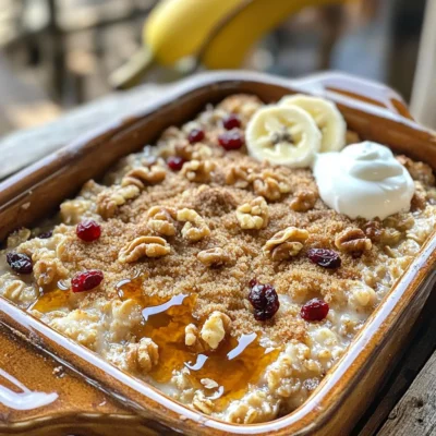 Maple Brown Sugar Baked Oatmeal Savory and Simple Dish