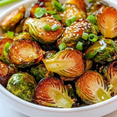 Air Fryer Honey Garlic Brussels Sprouts Delight