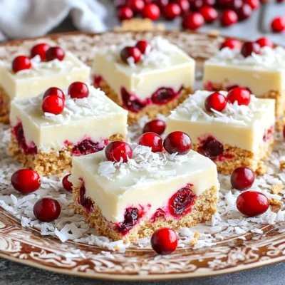 No-Bake White Chocolate Cranberry Bars Delight