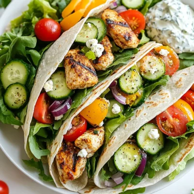 Mediterranean Chicken Wraps Tasty and Easy Meal