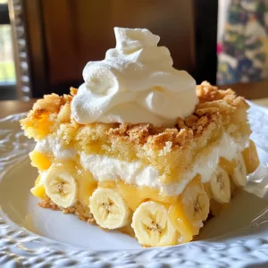 Here are the ingredients you need for the savory banana pudding cobbler: - 4 ripe bananas, sliced - 1 box (3.4 oz) instant vanilla pudding mix - 2 cups milk - 1 teaspoon vanilla extract - 1 cup crushed vanilla wafers - 1 cup self-rising flour - ½ cup granulated sugar - ½ cup unsalted butter, melted - 1 cup buttermilk - 1 teaspoon cinnamon - ½ teaspoon nutmeg - Whipped cream for serving (optional) Each ingredient plays a key role in creating that creamy texture and rich flavor. The ripe bananas bring a natural sweetness that pairs well with the vanilla pudding. The instant pudding mix thickens quickly and adds a smooth layer. Self-rising flour helps the cobbler rise, giving it a light, fluffy texture. Butter adds richness, while buttermilk gives a slight tang. Spices like cinnamon and nutmeg enhance the flavor profiles, adding warmth. You can serve this dish warm and top it with whipped cream for extra indulgence. Enjoy gathering these ingredients and preparing to make this delightful dessert! {{ingredient_image_1}} - First, preheat your oven to 350°F (175°C). - Next, grease a 9x13 inch baking dish with cooking spray or butter. - In a medium bowl, whisk together the instant vanilla pudding mix and 2 cups of milk. - Mix until it is smooth and thick. Then, stir in 1 teaspoon of vanilla extract and set this aside. - In a large bowl, combine 1 cup of crushed vanilla wafers, 1 cup of self-rising flour, and ½ cup of granulated sugar. - Add ½ cup of melted butter, 1 cup of buttermilk, 1 teaspoon of cinnamon, and ½ teaspoon of nutmeg. Mix until just combined; the batter will be slightly lumpy. - Pour the batter into your prepared baking dish. Spread it evenly across the bottom. - Slice the 4 ripe bananas and layer them over the batter, distributing them evenly. - Spoon the prepared vanilla pudding mixture over the bananas, ensuring it covers them evenly. - Bake in the preheated oven for 35 to 40 minutes. - Check for doneness by inserting a knife. It should come out clean when the cobbler is done. To get a great texture in your banana pudding cobbler, avoid overmixing. When you mix the batter, stir just until the ingredients blend. Lumpy batter is fine. Overmixing makes the cobbler tough. Even baking is key. Make sure your oven is preheated to 350°F. Use a 9x13 inch baking dish. This size helps the cobbler bake evenly. Keep an eye on it while it cooks. You want golden brown tops and a clean knife when poked. Using fresh ingredients is a must. Ripe bananas bring sweetness and moisture. They add great flavor too. Fresh milk and good vanilla extract make a big difference. Consider adding spices for more flavor. Cinnamon and nutmeg work well in this recipe. They add warmth and depth. You can also try a splash of almond extract. This twist gives a nice change to the taste. For serving, top the cobbler with whipped cream. It adds creaminess and looks great. You can also sprinkle some crushed vanilla wafers on top. This adds a nice crunch and color. Garnish with banana slices or a sprinkle of cinnamon. These small touches make your dessert stand out. A beautiful presentation makes every bite more special. Pro Tips Use Overripe Bananas: The riper the bananas, the sweeter and more flavorful your cobbler will be. Look for bananas with brown spots for the best taste. Let It Cool: Allowing the cobbler to cool slightly before serving helps it set up better, making it easier to slice and serve. Experiment with Spices: Feel free to add other spices like ginger or allspice to the batter for an extra layer of flavor. Make Ahead: You can prepare the pudding and batter in advance, then assemble and bake just before serving for a fresh dessert. {{image_2}} You can swap out the bananas for other fruits in this recipe. Try using ripe peaches, juicy strawberries, or tart apples. Berries like blueberries or raspberries also work well. Each fruit gives a unique taste and texture. For seasonal options, use fresh fruits that are in season. This way, your cobbler stays vibrant and flavorful year-round. Want to mix things up? Add chocolate chips for a sweet twist. They melt and create pockets of gooey goodness. You can also toss in some shredded coconut or chopped nuts. These add a crunchy texture and rich flavor. Experiment with spices like ginger for a fresh kick or almond extract for a nutty essence. If you're looking for healthier options, use whole wheat flour instead of all-purpose flour. This adds fiber and nutrients. You can also reduce the sugar by using natural sweeteners like honey or maple syrup. These swaps keep the dessert tasty while making it a bit lighter. To keep your banana pudding cobbler fresh, store it in the fridge. Place it in an airtight container. If you don't have one, cover it tightly with plastic wrap. This will help keep the cobbler moist and tasty. You can freeze banana pudding cobbler, but do it before baking. Just prepare the batter and layer it with bananas and pudding. Then, cover the dish with foil and freeze it. When you're ready to enjoy it, bake it straight from the freezer. Add extra time to the baking. If you freeze it after baking, let it cool completely first. Reheat in the oven at 350°F until warm. In the fridge, your cobbler lasts about 3 to 4 days. Check for signs of spoilage, like a sour smell or mold. If you see any, it's best to toss it. Enjoy your cobbler while it’s fresh for the best flavor! Yes, you can and should use ripe bananas. Ripe bananas have more flavor and natural sweetness. They also mash easily, blending well into the cobbler. This makes your dessert taste rich and delicious. The bananas also add moisture, giving the cobbler a nice texture. Yes, you can prepare this dessert ahead. You can mix the pudding and batter in advance. Store them separately in the fridge. You can also layer the bananas and pudding before baking. Just cover the dish well and keep it in the fridge. Bake it when you're ready to serve. This saves time and makes it easy for gatherings. Look for a golden brown top. The edges should pull away from the sides of the dish. You can test it by inserting a knife into the center. If it comes out clean, the cobbler is done. Allow it to cool a bit before serving, so it sets nicely. This dessert combines ripe bananas and creamy pudding for a delightful treat. You learned how to layer ingredients, mix wet and dry elements, and bake to perfection. Remember the tips for perfect texture and rich flavors as you create this cobbler. Feel free to experiment with variations for a unique twist. Whether you serve it warm or chilled, enjoy every bite. Your sweet creation will surely impress friends and family. Keep these storage tips in mind to savor leftovers. Now, get baking and enjoy your delicious cobbler!